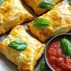 To make Chicken Parmesan Pillows, you need fresh and tasty ingredients. Here is the list of what to gather: - 2 cups cooked chicken, shredded - 1 cup ricotta cheese - 1 cup grated mozzarella cheese - 1/2 cup grated Parmesan cheese - 1 egg, beaten - 1 teaspoon garlic powder - 1 teaspoon Italian seasoning - 1 teaspoon salt - 1/2 teaspoon black pepper - 1 package (1 sheet) of puff pastry, thawed - 1/4 cup marinara sauce (for serving) - Fresh basil leaves for garnish Each ingredient plays a key role in the flavor and texture of the pillows. The chicken provides a hearty base, while the cheeses add creaminess. The egg helps bind everything together, making each bite satisfying. The spices bring warmth and zest, making these pillows burst with flavor. If you want to impress, choose quality ingredients. Fresh herbs and high-quality cheese can elevate your dish. You can find the full recipe to guide you through the cooking process. Remember, cooking is about enjoying the experience as much as the result. Happy cooking! First, preheat your oven to 400°F (200°C). This ensures even cooking. Next, line a baking sheet with parchment paper. This helps with easy cleanup. In a large bowl, combine the filling ingredients. You will need 2 cups of shredded chicken, 1 cup of ricotta cheese, 1 cup of grated mozzarella cheese, and 1/2 cup of grated Parmesan cheese. Add 1 beaten egg, 1 teaspoon of garlic powder, 1 teaspoon of Italian seasoning, 1 teaspoon of salt, and 1/2 teaspoon of black pepper. Mix everything well until it looks uniform. Now, roll out the puff pastry on a floured surface. Aim for a thickness of about 1/8 inch. Cut the pastry into squares, around 4x4 inches. Next, take a generous tablespoon of the chicken mixture and place it in the center of each pastry square. Fold the pastry over to form a triangle. Press the edges together to seal. For extra flair, you can crimp the edges with a fork. Arrange the filled pillows on the prepared baking sheet. Make sure they are spaced out. This helps them cook evenly. Bake in the preheated oven for 18-20 minutes. They should turn golden brown and puff up nicely. After baking, allow the pillows to cool slightly. Serve them warm, drizzled with marinara sauce or with it on the side. Garnish with fresh basil leaves for color and taste. Enjoy these tasty Chicken Parmesan Pillows! For the full recipe, check out the details above. - Ensuring pastry is fully sealed: If the pastry is not sealed well, the filling can leak. Press the edges together firmly. You can crimp them with a fork for extra security. - Not overcrowding the baking sheet: Give each pillow space to puff up. If they are too close, they will stick together and cook unevenly. - Adjusting seasoning to taste: Everyone has different tastes. Try the filling before sealing it. Add more salt, pepper, or seasoning if needed. - Alternative cheeses for filling: You can mix other cheeses into the filling. Try using feta or goat cheese for a unique twist. - Best sides to pair with Chicken Parmesan Pillows: A fresh salad or garlic bread complements these pillows well. You can also serve them with steamed veggies for a healthy touch. - Creative garnishing ideas: Fresh basil leaves add color and taste. You can also sprinkle some extra cheese on top for a rich finish. For a fun twist, drizzle a bit of pesto or balsamic glaze over the pillows. For the full recipe, check out Chicken Parmesan Pillows . {{image_2}} You can easily make Chicken Parmesan Pillows vegetarian. Just swap the chicken for spinach or mushrooms. Spinach adds a nice green color and is packed with nutrients. Mushrooms give a hearty texture and a rich flavor. You can sauté the spinach or mushrooms first to enhance their taste. This way, you keep all the fun and flavor without meat. Want to spice things up? Adding cayenne or crushed red pepper brings heat to your pillows. These spices are great for those who like a kick. You can also mix in sundried tomatoes or olives. Sundried tomatoes add a sweet and tangy taste, while olives give a salty bite. Each option makes your dish exciting and unique. Chicken Parmesan Pillows can be served in many ways. You can enjoy them as an appetizer or a main dish. If you choose to serve them as an appetizer, cut them smaller for easy bites. Pair them with a variety of dipping sauces. Marinara is the classic choice, but ranch or garlic aioli can also be great. Each style lets you play with flavors and presentation. To keep your Chicken Parmesan Pillows fresh, place them in an airtight container. Make sure they cool down first. This helps prevent sogginess. Store them in the fridge for up to three days. After that, the flavors may fade. Always check for any signs of spoilage before eating. You can freeze both unbaked and baked Chicken Parmesan Pillows. - Unbaked: Lay the filled pillows on a baking sheet. Freeze them until they are firm. Then, transfer them to a freezer bag. They can last up to three months in the freezer. - Baked: Allow the pillows to cool completely. Wrap them tightly in plastic wrap or foil. Store them in a freezer bag as well. To reheat, bake frozen unbaked pillows directly from the freezer. Preheat your oven to 400°F (200°C) and bake for 25-30 minutes. If reheating baked pillows, place them in a preheated oven at 350°F (175°C) for 15-20 minutes. You can also microwave them, but the texture may change. Always check that they are heated through before serving. You can prepare Chicken Parmesan Pillows before serving. Make the filling and assemble the pillows. Place them on a baking sheet. Cover with plastic wrap and store in the fridge for up to a day. When ready, bake them straight from the fridge. You might need to add a few extra minutes to the baking time. Yes, you can freeze these delightful pillows! Prepare them but do not bake. Place the unbaked pillows in a single layer on a baking sheet. Freeze until firm, then transfer to a freezer bag. They can last for up to three months. When you're ready to eat, bake them directly from the freezer. Just add a few extra minutes to the cooking time. You can get creative with the fillings! Try using cooked spinach and feta for a tasty twist. Or add mushrooms, sun-dried tomatoes, or even cooked sausage. Each option brings a new flavor. You can mix and match ingredients to your taste. These pillows bake in about 18 to 20 minutes. Preheat your oven to 400°F (200°C) for the best results. Watch for a golden brown color on the pillows. When they puff up, they are ready to enjoy! Pair your Chicken Parmesan Pillows with a fresh salad. A simple green salad or a Caesar salad works great. You can also serve them with marinara sauce for dipping. Fresh basil leaves make a lovely garnish too. Each side enhances the dish’s flavor. For the full recipe, check out the Chicken Parmesan Pillows section above! You now know how to make Chicken Parmesan Pillows with ease. We covered the ingredients, step-by-step instructions, and tips for success. These tasty treats can impress anyone who visits. You can even customize them to fit your taste or diet. Whether you serve them as an appetizer or a main dish, they are sure to please. Enjoy your cooking adventure, and remember, practice makes perfect!