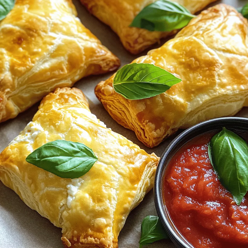 To make Chicken Parmesan Pillows, you need fresh and tasty ingredients. Here is the list of what to gather: - 2 cups cooked chicken, shredded - 1 cup ricotta cheese - 1 cup grated mozzarella cheese - 1/2 cup grated Parmesan cheese - 1 egg, beaten - 1 teaspoon garlic powder - 1 teaspoon Italian seasoning - 1 teaspoon salt - 1/2 teaspoon black pepper - 1 package (1 sheet) of puff pastry, thawed - 1/4 cup marinara sauce (for serving) - Fresh basil leaves for garnish Each ingredient plays a key role in the flavor and texture of the pillows. The chicken provides a hearty base, while the cheeses add creaminess. The egg helps bind everything together, making each bite satisfying. The spices bring warmth and zest, making these pillows burst with flavor. If you want to impress, choose quality ingredients. Fresh herbs and high-quality cheese can elevate your dish. You can find the full recipe to guide you through the cooking process. Remember, cooking is about enjoying the experience as much as the result. Happy cooking! First, preheat your oven to 400°F (200°C). This ensures even cooking. Next, line a baking sheet with parchment paper. This helps with easy cleanup. In a large bowl, combine the filling ingredients. You will need 2 cups of shredded chicken, 1 cup of ricotta cheese, 1 cup of grated mozzarella cheese, and 1/2 cup of grated Parmesan cheese. Add 1 beaten egg, 1 teaspoon of garlic powder, 1 teaspoon of Italian seasoning, 1 teaspoon of salt, and 1/2 teaspoon of black pepper. Mix everything well until it looks uniform. Now, roll out the puff pastry on a floured surface. Aim for a thickness of about 1/8 inch. Cut the pastry into squares, around 4x4 inches. Next, take a generous tablespoon of the chicken mixture and place it in the center of each pastry square. Fold the pastry over to form a triangle. Press the edges together to seal. For extra flair, you can crimp the edges with a fork. Arrange the filled pillows on the prepared baking sheet. Make sure they are spaced out. This helps them cook evenly. Bake in the preheated oven for 18-20 minutes. They should turn golden brown and puff up nicely. After baking, allow the pillows to cool slightly. Serve them warm, drizzled with marinara sauce or with it on the side. Garnish with fresh basil leaves for color and taste. Enjoy these tasty Chicken Parmesan Pillows! For the full recipe, check out the details above. - Ensuring pastry is fully sealed: If the pastry is not sealed well, the filling can leak. Press the edges together firmly. You can crimp them with a fork for extra security. - Not overcrowding the baking sheet: Give each pillow space to puff up. If they are too close, they will stick together and cook unevenly. - Adjusting seasoning to taste: Everyone has different tastes. Try the filling before sealing it. Add more salt, pepper, or seasoning if needed. - Alternative cheeses for filling: You can mix other cheeses into the filling. Try using feta or goat cheese for a unique twist. - Best sides to pair with Chicken Parmesan Pillows: A fresh salad or garlic bread complements these pillows well. You can also serve them with steamed veggies for a healthy touch. - Creative garnishing ideas: Fresh basil leaves add color and taste. You can also sprinkle some extra cheese on top for a rich finish. For a fun twist, drizzle a bit of pesto or balsamic glaze over the pillows. For the full recipe, check out Chicken Parmesan Pillows . {{image_2}} You can easily make Chicken Parmesan Pillows vegetarian. Just swap the chicken for spinach or mushrooms. Spinach adds a nice green color and is packed with nutrients. Mushrooms give a hearty texture and a rich flavor. You can sauté the spinach or mushrooms first to enhance their taste. This way, you keep all the fun and flavor without meat. Want to spice things up? Adding cayenne or crushed red pepper brings heat to your pillows. These spices are great for those who like a kick. You can also mix in sundried tomatoes or olives. Sundried tomatoes add a sweet and tangy taste, while olives give a salty bite. Each option makes your dish exciting and unique. Chicken Parmesan Pillows can be served in many ways. You can enjoy them as an appetizer or a main dish. If you choose to serve them as an appetizer, cut them smaller for easy bites. Pair them with a variety of dipping sauces. Marinara is the classic choice, but ranch or garlic aioli can also be great. Each style lets you play with flavors and presentation. To keep your Chicken Parmesan Pillows fresh, place them in an airtight container. Make sure they cool down first. This helps prevent sogginess. Store them in the fridge for up to three days. After that, the flavors may fade. Always check for any signs of spoilage before eating. You can freeze both unbaked and baked Chicken Parmesan Pillows. - Unbaked: Lay the filled pillows on a baking sheet. Freeze them until they are firm. Then, transfer them to a freezer bag. They can last up to three months in the freezer. - Baked: Allow the pillows to cool completely. Wrap them tightly in plastic wrap or foil. Store them in a freezer bag as well. To reheat, bake frozen unbaked pillows directly from the freezer. Preheat your oven to 400°F (200°C) and bake for 25-30 minutes. If reheating baked pillows, place them in a preheated oven at 350°F (175°C) for 15-20 minutes. You can also microwave them, but the texture may change. Always check that they are heated through before serving. You can prepare Chicken Parmesan Pillows before serving. Make the filling and assemble the pillows. Place them on a baking sheet. Cover with plastic wrap and store in the fridge for up to a day. When ready, bake them straight from the fridge. You might need to add a few extra minutes to the baking time. Yes, you can freeze these delightful pillows! Prepare them but do not bake. Place the unbaked pillows in a single layer on a baking sheet. Freeze until firm, then transfer to a freezer bag. They can last for up to three months. When you're ready to eat, bake them directly from the freezer. Just add a few extra minutes to the cooking time. You can get creative with the fillings! Try using cooked spinach and feta for a tasty twist. Or add mushrooms, sun-dried tomatoes, or even cooked sausage. Each option brings a new flavor. You can mix and match ingredients to your taste. These pillows bake in about 18 to 20 minutes. Preheat your oven to 400°F (200°C) for the best results. Watch for a golden brown color on the pillows. When they puff up, they are ready to enjoy! Pair your Chicken Parmesan Pillows with a fresh salad. A simple green salad or a Caesar salad works great. You can also serve them with marinara sauce for dipping. Fresh basil leaves make a lovely garnish too. Each side enhances the dish’s flavor. For the full recipe, check out the Chicken Parmesan Pillows section above! You now know how to make Chicken Parmesan Pillows with ease. We covered the ingredients, step-by-step instructions, and tips for success. These tasty treats can impress anyone who visits. You can even customize them to fit your taste or diet. Whether you serve them as an appetizer or a main dish, they are sure to please. Enjoy your cooking adventure, and remember, practice makes perfect!