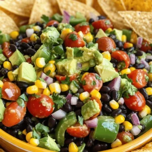 For the best cowboy caviar, gather these fresh ingredients: - 1 can black beans, rinsed and drained - 1 can corn, drained - 1 red bell pepper, diced - 1 green bell pepper, diced - 1 small red onion, finely chopped - 1 jalapeño, finely chopped (remove seeds for less heat) - 1 cup cherry tomatoes, halved - 1 avocado, diced - 1/4 cup fresh cilantro, chopped These ingredients give your cowboy caviar a bright and colorful look. Each one adds a unique taste. Black beans bring protein. Corn adds sweetness. Bell peppers give crunch. Red onion has a sharp bite. Jalapeño gives heat, but you can skip it if you want mild flavors. Cherry tomatoes add juiciness, and avocado provides creaminess. Fresh cilantro brings freshness and a hint of zest. Now, for the dressing, you need: - Juice of 2 limes - 3 tablespoons olive oil - 1 teaspoon cumin - Salt and pepper to taste This dressing is simple yet flavorful. Lime juice adds tang. Olive oil brings richness. Cumin gives a warm flavor. Salt and pepper enhance everything. Mix these well for the best results. To enjoy your cowboy caviar, serve it with: - Tortilla chips Tortilla chips are perfect for scooping. They add crunch and pair well with the fresh salad. You can also use veggie sticks for a healthier choice. For the Full Recipe, follow the step-by-step how to make this delicious dish. To start, you need to rinse and drain the black beans. Open the can and pour the beans into a colander. Rinse them under cold water. This helps remove extra salt and makes them taste fresh. Let them drain for a few minutes. Next, let’s talk about dicing techniques for the vegetables. For bell peppers, cut off the top and bottom first. Remove the seeds and white parts. Then, slice the pepper into strips. Finally, chop the strips into small pieces. For the red onion, peel away the skin and slice it in half. Make small cuts to dice it finely. This way, all the veggies will mix well. Now it’s time to combine the dry and fresh components. In a large bowl, mix the black beans, corn, diced bell peppers, chopped onion, jalapeño, and cherry tomatoes. Stir gently to blend the colors and textures. When adding avocado, be careful not to mash it. Dice the avocado into small cubes. After mixing the beans and veggies, gently fold in the avocado and cilantro. This keeps the avocado intact and adds a nice creaminess to the dish. To make the dressing, whisk together lime juice, olive oil, cumin, salt, and pepper in a small bowl. Start with the lime juice and olive oil, then add cumin, salt, and pepper. Whisk until well combined. Once the dressing is ready, pour it over the salad mix. Gently toss everything together until the salad is evenly coated. This helps all the flavors come together. Taste the salad and adjust the seasonings if needed. Cover the bowl and let it chill in the fridge for at least 30 minutes. This helps the flavors meld for a delicious cowboy caviar. For the full recipe, check out the detailed instructions. To add spice to your cowboy caviar, use more jalapeño. If you want less heat, remove the seeds. You can also add a pinch of cayenne pepper for a warm kick. Marinate your caviar for at least 30 minutes. This helps all the flavors mix together. When serving at parties, use a large bowl for the cowboy caviar. You can also put it in small cups for easy grabbing. For a nice look, choose colorful bowls. Garnish with extra cilantro or lime slices on top. This makes the dish more attractive. Prep your ingredients in bulk. Rinse and chop beans and veggies in advance. Store them in the fridge until you need them. This way, you save time on busy days. Keep your prepped ingredients in airtight containers. This keeps them fresh and ready to use. {{image_2}} You can change up your cowboy caviar with fun protein options. Adding diced chicken or shrimp gives it a hearty twist. Cook the protein first, then mix it in the salad. For a different flavor, try using black olives instead of avocado. They bring a salty, rich taste that pairs well with the other ingredients. If you want to make a vegan version, leave out the protein and stick to the fresh veggies. This dish is already gluten-free since it uses beans and veggies. If you need low-carb options, skip the corn and use more bell peppers. They add crunch without the carbs. You can explore different flavor profiles with your cowboy caviar. A Southwestern twist uses chipotle peppers for a smoky kick. For a Mediterranean flair, add feta cheese and oregano. Fresh herbs like basil or parsley can also brighten the dish, giving it a unique twist. You can find the full recipe for the best cowboy caviar at the link provided. Enjoy experimenting with these variations! To keep your cowboy caviar fresh, use an airtight container. Glass containers work well. They let you see the bright colors inside. If you do not have glass, plastic containers are fine, too. Always cover the top tightly to avoid air. This helps keep flavors strong and bright. To make your cowboy caviar last longer, chill it as soon as you finish. Storing it in the fridge right away keeps the veggies crisp. Keeping it cold also slows down spoilage. Cowboy caviar tastes great cold. If you have leftovers, eat them within three days for the best taste. When you do, check for any off smells or changes in color. If it looks or smells strange, it’s best to toss it. You can get creative with leftovers. Top grilled chicken or fish with cowboy caviar for added flavor. Mix it into a taco for a fresh twist. You can also add it to a salad for a colorful crunch. In the fridge, cowboy caviar lasts about three to five days. It may last a bit longer, but check for signs of spoilage. If you see brown avocado or mushy tomatoes, it's time to discard it. Trust your eyes and nose. If something seems off, throw it out. Enjoy your fresh and vibrant cowboy caviar! Cowboy caviar is a fresh, colorful dish. It combines beans, veggies, and spices. This dish comes from the American Southwest. It is not actually caviar from fish. Instead, it is a fun salad made with black beans and corn. You can enjoy it as a dip or side. Many people love its bright flavors and crunchy texture. Yes, you can make cowboy caviar ahead of time. It tastes even better after resting. I recommend making it at least 30 minutes before serving. This time allows the flavors to mix well. You can store it in the fridge. Just cover it tightly. You can keep it fresh for up to three days. Just remember, the avocado may brown. To avoid this, add the avocado right before serving. Cowboy caviar pairs well with many foods. You can serve it with tortilla chips for a crunchy snack. It also works as a topping for tacos or grilled meats. If you want, serve it alongside a fresh salad for a light meal. You can even add it to a bowl of rice for a hearty option. The possibilities are endless! For the full recipe, check out the Ultimate Cowboy Caviar . Cowboy caviar is a tasty and colorful dish you can easily make. You learned about fresh ingredients like beans, corn, and peppers. We discussed how to prepare, mix, and dress the salad. Tips like enhancing flavor and presentation can impress your guests. You can even modify the recipe for different diets or flavors. Remember to store it properly for the best taste. Enjoy making this fun dish for your next gathering!