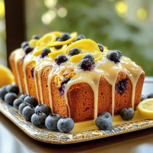 To make this tasty lemon blueberry loaf, gather these main ingredients: - 1 ½ cups all-purpose flour - 1 teaspoon baking powder - ½ teaspoon baking soda - ¼ teaspoon salt - ½ cup unsalted butter, softened - ¾ cup granulated sugar - 2 large eggs - 1 teaspoon vanilla extract - 1 tablespoon lemon zest - ½ cup fresh lemon juice - 1 ½ cups fresh blueberries (or frozen, if unavailable) Each ingredient plays a key role. The flour gives structure, while the butter adds moisture. The eggs help bind everything together. The blueberries burst with flavor, and the lemon zest and juice bring a fresh kick. For the sweet glaze that tops the loaf, you will need: - 1 cup powdered sugar - 2 tablespoons fresh lemon juice - 1 tablespoon lemon zest This glaze adds a nice shine and extra lemon flavor. It’s simple yet effective. If you need to change the measurements, here are some easy conversions: - 1 cup = 16 tablespoons - ½ cup = 8 tablespoons - 1 tablespoon = 3 teaspoons These conversions can help you adjust the recipe to your needs. For example, if you want a smaller loaf, just halve the ingredients. For the full recipe, check out the Lemon Blueberry Bliss Loaf. First, gather all your ingredients. This makes cooking easier. You need: - 1 ½ cups all-purpose flour - 1 teaspoon baking powder - ½ teaspoon baking soda - ¼ teaspoon salt - ½ cup unsalted butter, softened - ¾ cup granulated sugar - 2 large eggs - 1 teaspoon vanilla extract - 1 tablespoon lemon zest - ½ cup fresh lemon juice - 1 ½ cups fresh blueberries Next, preheat your oven to 350°F (175°C). Grease and flour a 9x5 inch loaf pan. You can also line it with parchment paper for easy removal. In a mixing bowl, stir together the flour, baking powder, baking soda, and salt. Set this dry mix aside. In a large bowl, cream the softened butter and granulated sugar together. You want it light and fluffy, which takes about 3-4 minutes. Add the eggs one at a time. Mix well after each egg. Stir in the vanilla extract, lemon zest, and lemon juice. This adds great flavor! Now, slowly add the dry mix to the wet mix. Stir until just combined. Be careful not to overmix. Gently fold in the blueberries using a spatula. Make sure they are evenly spread without crushing them. Pour the batter into your prepared loaf pan. Smooth the top with a spatula. Bake for 50-60 minutes. To check doneness, insert a toothpick into the center. It should come out clean. While the loaf bakes, you can make the glaze. In a small bowl, whisk together the powdered sugar, lemon juice, and lemon zest until smooth. Once your loaf is baked, let it cool in the pan for 10 minutes. Then transfer it to a wire rack to cool completely. When cooled, drizzle the lemon glaze over the loaf. Let some glaze drip down the sides for a lovely finish. Enjoy this Lemon Blueberry Loaf with Glaze! For the full recipe, check out the details provided earlier. To get a soft and moist loaf, use room-temperature butter and eggs. This helps them mix better. Cream the butter and sugar well until fluffy. This creates air pockets that make your loaf light. Gently fold in the blueberries to keep them whole. This adds texture and flavor in every bite. Overmixing can make your loaf tough. Mix the wet and dry ingredients just until combined. You want to see a few flour streaks in the batter. Use a spatula to fold in the blueberries. This method keeps your loaf tender and fluffy. You’ll need a few tools for this recipe. A 9x5 inch loaf pan is perfect for shape. A mixing bowl for your wet ingredients is essential. Use a whisk for mixing dry ingredients and a spatula for folding. Having a toothpick handy will help check if your loaf is done. These tools make baking smooth and easy. For full details, check the Full Recipe. {{image_2}} If you don't have fresh blueberries, there are many tasty swaps. You can use raspberries, blackberries, or chopped strawberries. Each fruit brings a new flavor. Try using dried blueberries too! Just soak them in warm water for a few minutes to plump them. This makes them juicier when baked. Want to change the flavor? You can add different zest. Try orange or lime for a fun twist. You can also mix in nuts like walnuts or pecans. They add crunch and depth to the loaf. For a spicy kick, add a pinch of cinnamon or nutmeg. These spices work well with lemon and berries. For a gluten-free loaf, swap the all-purpose flour for a gluten-free blend. Make sure it has a good binding agent. For a dairy-free version, use coconut oil or a dairy-free butter substitute. You can also use plant-based milk instead of lemon juice. This keeps the loaf moist while catering to dietary needs. For the complete recipe, check out the Full Recipe section! To keep your lemon blueberry loaf fresh, wrap it tightly. Use plastic wrap or aluminum foil. You can also place it in an airtight container. This helps to keep out air and moisture. Store it at room temperature for up to three days. Avoid storing it in the fridge, as this can make it dry. If you want to enjoy your loaf longer, try these tips. You can place a slice of bread in the container. The bread will help keep the loaf moist. Check the bread every couple of days and change it if it gets hard. For longer storage, consider freezing the loaf. To freeze your lemon blueberry loaf, let it cool completely. Wrap it well in plastic wrap, then in foil. This double wrap protects it from freezer burn. Label it with the date. You can freeze it for up to three months. When you’re ready to eat it, let it thaw in the fridge overnight. For a quick option, you can also thaw it at room temperature for a few hours. Enjoying this loaf can be easy, even after freezing! For the full recipe, check the details above. Yes, you can use frozen blueberries. They work well in this recipe. Just be sure to add them straight from the freezer. Do not thaw them first. Thawing can make them mushy. Frozen berries might change the loaf's color slightly, but the taste stays great. You can tell when the loaf is done by using a toothpick. Insert it into the center of the loaf. If it comes out clean, the loaf is ready. If it has wet batter on it, bake for a few more minutes. The top should also look golden brown. This loaf is great on its own, but you can add some fun twists. Serve it with whipped cream or a scoop of vanilla ice cream. You can also pair it with a cup of tea or coffee. For a nice touch, sprinkle some extra lemon zest on top. Enjoy it fresh or toasted! For the full recipe, check out the full recipe section. In this article, we explored the key ingredients for Lemon Blueberry Loaf and the glaze. We also covered step-by-step instructions to ensure a perfect bake. Remember the tips to avoid overmixing and achieve the right texture. Variations allow for fun twists, and proper storage can keep your loaf fresh. With this knowledge, you can confidently make this delicious treat. Enjoy experimenting in your kitchen and savor each bite of your creation!