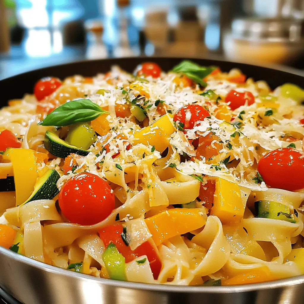 To make Italian Drunken Noodles, gather these fresh items: - 8 oz flat rice noodles - 2 tablespoons olive oil - 1 small onion, sliced - 2 cloves garlic, minced - 1 bell pepper, sliced - 1 zucchini, julienned - 1 cup cherry tomatoes, halved - 1 teaspoon chili flakes (adjust to taste) - 2 tablespoons soy sauce - 2 tablespoons balsamic vinegar - 1 tablespoon fresh basil, chopped - Salt and pepper to taste - Grated Parmesan cheese for serving You can switch some ingredients for what you have at home. - Flat rice noodles: Use spaghetti or fettuccine in a pinch. - Olive oil: Can be replaced with canola or avocado oil. - Bell pepper: Any color works, or use mushrooms for a different taste. - Zucchini: Substitute with carrots or snap peas for crunch. - Soy sauce: Use tamari for a gluten-free option. - Balsamic vinegar: Red wine vinegar can work too. - Fresh basil: Dried basil will do if fresh is not available. Using fresh ingredients makes a big difference. They add real flavor and texture. - Fresh vegetables: They bring color and crunch to your dish. - Dried herbs: They are good but do not have the same brightness. - Fresh garlic: Always better than dried. It gives a stronger taste. - Grated cheese: Freshly grated Parmesan melts better and tastes richer. Using fresh ingredients makes your Italian Drunken Noodles shine. For the full recipe, be sure to check it out! Start by cooking the flat rice noodles. Follow the package instructions carefully. You want them al dente, so check the time. Once cooked, drain them and set them aside. This will keep them from getting too soft later. In a large pan or wok, pour in the olive oil. Heat it over medium heat. Add the sliced onion and minced garlic. Sauté until the onion turns translucent. This should take about 2 to 3 minutes. Next, toss in the sliced bell pepper and julienned zucchini. Stir-fry these for about 3 to 4 minutes. You want them to soften but still have a crunch. Now, add the halved cherry tomatoes and chili flakes. Cook for an extra 2 minutes. The tomatoes should soften but not break apart. Pour in the soy sauce and balsamic vinegar. Mix everything well to blend the flavors. Now, add the cooked rice noodles to the pan. Toss everything together for about 2 to 3 minutes. Make sure the noodles get fully coated in the sauce. Remove the pan from heat, and stir in the chopped fresh basil. Season with salt and pepper to your taste. Serve hot, and don’t forget to sprinkle some grated Parmesan cheese on top for added flavor. Enjoy your Italian Drunken Noodles! To get the sauce just right, mix soy sauce with balsamic vinegar. This combo gives a sweet and savory taste. Start with equal parts of each. Taste and adjust as needed. If you want more depth, add extra balsamic. This sauce makes the noodles shine. You can change the spice level easily. For more heat, add more chili flakes. Start with one teaspoon and taste. If it’s too spicy, add more noodles or veggies to balance it. To make it milder, skip the chili flakes. You can also add a touch of honey to sweeten the dish. Cooking noodles perfectly is key. Boil them until al dente, so they stay firm. Once cooked, rinse them under cold water. This stops the cooking and keeps them from sticking. When adding veggies, cook them just right. They should be tender but still crisp. This keeps the dish colorful and fresh. {{image_2}} You can easily add protein to your Italian drunken noodles. Chicken is a popular choice. Use thinly sliced chicken breast for quick cooking. Cook it in the pan before adding veggies. Shrimp also works well. It cooks fast and adds a lovely flavor. Just toss it in for the last few minutes. If you prefer a plant-based option, use tofu. Firm tofu is best. Cut it into cubes and sauté until golden. This adds nice texture and protein to your meal. For a vegetarian version, skip the meat and focus on veggies. You can add more types of vegetables, like broccoli or carrots. They add color and crunch. If you want a vegan meal, replace Parmesan with nutritional yeast. It gives a cheesy taste without any dairy. You can also use vegetable broth instead of soy sauce for added flavor. This keeps your dish light and healthy. If you need a gluten-free option, use rice noodles. They are naturally gluten-free and work great in this dish. Make sure to check the sauce. Some soy sauces contain gluten. Look for tamari or a gluten-free soy sauce. This way, you can enjoy your Italian drunken noodles without worry. Adjust the recipe to fit your needs and enjoy every bite! After you enjoy your Italian Drunken Noodles, let them cool. Place leftovers in an airtight container. Store them in the fridge. They will stay fresh for up to three days. To keep flavors strong, avoid adding cheese until you reheat. When it's time to eat again, grab your leftovers. You can reheat them on the stove. Place them in a pan over medium heat. Add a splash of water or broth to prevent sticking. Stir until hot, about 5 minutes. You can also use a microwave. Heat the noodles in a safe dish for 1-2 minutes. Stir halfway through to warm evenly. If you want to save some for later, freezing is a great option. Pack your cooled noodles in a freezer-safe bag. Press out as much air as you can. They can stay in the freezer for up to a month. When ready to eat, move them to the fridge overnight to thaw. Reheat as mentioned above. This method keeps the taste fresh and delicious. Italian Drunken Noodles blend flavors from Italy and Thailand. The dish shares its name with the Thai version but features Italian ingredients. The recipe marries rice noodles with olive oil, garlic, and fresh veggies. The result is a unique twist on traditional pasta dishes. It’s a perfect mix of cultures that makes it a fun meal. Yes, you can prepare Italian Drunken Noodles in advance. Cook the noodles and sauté the vegetables, then store them separately. Keep them in airtight containers in the fridge for up to two days. When ready to eat, just reheat everything together in a pan. This makes for a quick and easy meal on busy days. Italian Drunken Noodles go well with several sides. Here are a few ideas: - Garlic bread - A fresh green salad - Steamed broccoli or green beans - A light tomato soup These sides complement the noodles and add more flavor to your meal. You can easily adjust this recipe for various diets. For gluten-free options, use gluten-free rice noodles. For vegan needs, skip the Parmesan cheese or use a vegan alternative. If you want more protein, add chicken, shrimp, or tofu. This recipe is flexible and can cater to many dietary preferences. Ready to make this dish? Check out the Full Recipe for Italian Drunken Noodles above! Enjoy the savory and flavorful delight that this unique dish brings to your table. This post covered the key parts of making Italian Drunken Noodles. You learned about the best ingredients, how to cook them, and tips for flavor. You can customize this dish to fit your taste and needs. Remember, it’s okay to try new things. Whether you want vegan noodles or a spicy kick, you can make this dish your own. Enjoy your cooking, and feel free to share your own tips and tricks. Making Italian Drunken Noodles can be fun and delicious!