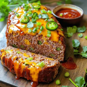 - 1 lb ground beef - 1/2 lb ground turkey - 1 cup crushed tortilla chips - 1/2 cup cream cheese, softened - 1 cup shredded sharp cheddar cheese - 1 jalapeño pepper, seeded and diced - 1/2 teaspoon smoked paprika - 1 tablespoon Worcestershire sauce - Salt and pepper to taste - 1/2 cup ketchup (for glaze) - 2 tablespoons chopped green onions (for garnish) To create my Smoky Jalapeño Popper Meatloaf, you need to gather some key ingredients. The main base is a mix of ground beef and turkey. I love this combo because it gives a rich flavor and great texture. You’ll also need crushed tortilla chips, which add a nice crunch and flavor. Cream cheese makes this dish creamy and helps bind everything together. Sharp cheddar cheese adds a burst of flavor that you can’t miss. Next, let’s spice it up! A diced jalapeño pepper gives heat and a fresh taste. Smoked paprika adds a unique depth, while Worcestershire sauce brings in a savory kick. Don't forget to season with salt and pepper to your liking. For the glaze, ketchup is a classic choice. It adds sweetness and balances the spice. Finally, finish with green onions for a fresh garnish. You can find the full recipe in the previous section. Enjoy making this delicious dish! - Preheat your oven to 350°F (175°C). Lightly grease a loaf pan. - In a large bowl, mix the ground beef and ground turkey. Use your hands for best results. - Transfer the mixture into the prepared loaf pan. Press it down firmly to shape it. - Spread the ketchup evenly over the top. This adds a nice glaze and flavor. - Bake in the oven for about 1 hour. Check that the internal temperature reaches 160°F (70°C). - Once baked, remove the meatloaf from the oven. Let it rest for 10 minutes before slicing. This process makes your smoky jalapeño popper meatloaf so tasty and juicy. For the full recipe, check the details above! To boost flavors in your Smoky Jalapeño Popper Meatloaf, try adding some extra spices. A pinch of cumin can give it a warm, earthy taste. You might also want to add garlic powder for depth. For texture, use fresh, finely chopped herbs like parsley or cilantro. They brighten the dish and add freshness. Ensure your ground meat mixture is just combined. Overmixing can lead to a dense loaf. For plating, slice the meatloaf and arrange it neatly on a wooden board. This rustic look adds charm. You can place a small bowl of extra ketchup or a spicy sauce on the side. This gives people a fun option to dip. Garnish with chopped green onions on top for a pop of color. It makes the dish look fresh and inviting. One common mistake is overmixing the meat. This can make the meatloaf tough. Mix until just combined; don’t go overboard. Another mistake is slicing too soon. Always let the meatloaf rest for about 10 minutes. This helps the juices settle and makes for cleaner slices. Following these tips will ensure a tasty, beautiful dish every time. {{image_2}} You can change the meat for your Smoky Jalapeño Popper Meatloaf. Try ground chicken or pork. Each adds its unique flavor. You can also mix meats for a richer taste. If you want to swap out the cream cheese, consider using Greek yogurt. It adds creaminess with fewer calories. You could also use ricotta cheese for a lighter option. To make this dish gluten-free, use gluten-free tortilla chips. Many brands offer great options that taste just as good. You can also check sauces like Worcestershire for gluten-free labels. For low-fat options, use lean ground turkey or chicken. This change can cut down on calories. You can also reduce the cheese or use low-fat versions. You can spice it up with local flavors. For example, add cumin or chili powder for a Southwest twist. Fresh herbs from your garden can also enhance taste. Incorporate seasonal ingredients, like zucchini in summer or butternut squash in fall. These can add moisture and flavor to your meatloaf. Experimenting with what's fresh makes cooking fun! Check out the Full Recipe to see how these variations can work in your kitchen! To store leftovers of your Smoky Jalapeño Popper Meatloaf, let it cool first. Place slices in an airtight container. This keeps flavors fresh and prevents drying out. You can store it in the fridge for up to four days. If you want to keep it longer, freezing is a great option. For freezing meatloaf, wrap it tightly in plastic wrap. Then, place it in a freezer-safe bag. This method prevents freezer burn. You can freeze it for up to three months. When you’re ready to eat, thaw it overnight in the fridge for the best results. To reheat meatloaf, use the oven for the best taste. Preheat your oven to 350°F (175°C). Place the meatloaf in a baking dish and cover it with foil. Heat for about 20-25 minutes. If using a microwave, heat on medium power for about 2-3 minutes. Check it often to avoid drying out. Enjoy your reheated meatloaf just as much as when it was fresh! To make this meatloaf gluten-free, swap out the crushed tortilla chips. You can use gluten-free breadcrumbs or crushed gluten-free corn chips instead. This keeps the texture while removing gluten. Be sure to check your Worcestershire sauce brand, as some may contain gluten. Opt for a gluten-free version if needed. Absolutely! Adding vegetables can boost flavor and nutrition. Try adding finely chopped bell peppers or onions. You might also add grated zucchini or carrots for moisture and a bit of sweetness. Just be careful not to add too much liquid. Aim for a balanced mixture to keep the meatloaf firm. This meatloaf pairs well with many sides. Consider serving it with mashed potatoes or a fresh salad. Roasted vegetables like broccoli or green beans work great, too. For a fun twist, serve it with a side of spicy fries or cornbread. Each option complements the smokiness of the meatloaf well. Check out the Full Recipe for more serving ideas! This blog post covered how to make a delicious Smoky Jalapeño Popper Meatloaf. We discussed the main ingredients, spices, and tips for taste and presentation. I shared ways to avoid common mistakes and suggested variations for dietary needs. In the end, this meatloaf recipe can fit any table. Enjoy it with your favorite sides. You can adapt it to your tastes. I hope you feel inspired to try this dish!