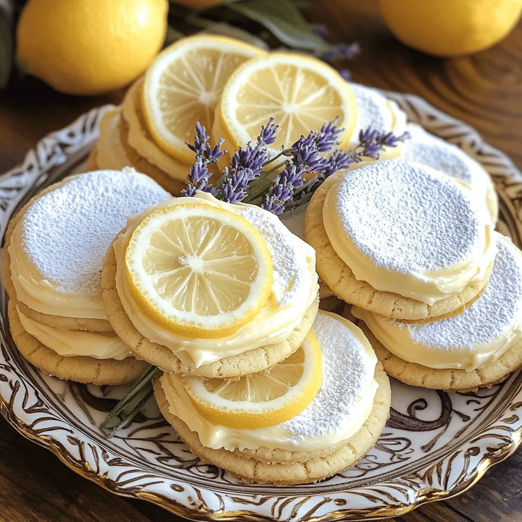 - 2 cups all-purpose flour - 1 tablespoon dried culinary lavender - 1 teaspoon baking powder - ½ teaspoon salt - ½ cup unsalted butter, softened - 1 cup granulated sugar - 1 large egg - 1 tablespoon lemon zest - 2 tablespoons fresh lemon juice - 1 teaspoon vanilla extract - 1 cup powdered sugar - 2 to 3 tablespoons fresh lemon juice For these Lemon Lavender Sandwich Cookies, I carefully picked each ingredient to bring out the best flavors. The all-purpose flour gives structure, while the dried culinary lavender adds a floral note. The baking powder helps the cookies rise, and the salt balances the sweetness. For the wet ingredients, using unsalted butter ensures a rich, creamy base. Granulated sugar adds sweetness, and the egg binds everything together. The lemon zest and juice provide a bright, tangy flavor that pairs perfectly with lavender. Finally, a splash of vanilla extract rounds out the taste. To make the frosting, I mix powdered sugar with fresh lemon juice. It creates a smooth, tangy topping that complements the cookies. This balance of flavors makes each bite a delight. If you want the full recipe, check it out in the link above! 1. Prepare the lavender: In a small bowl, crush the dried lavender lightly. Use a mortar and pestle or the back of a spoon. This helps to release its fragrance. Set it aside for later. 2. Mix dry ingredients: In a mixing bowl, whisk together the all-purpose flour, crushed lavender, baking powder, and salt. This blend sets the base for your cookies. 3. Cream butter and sugar: In another bowl, cream the softened butter and granulated sugar together. Beat them until light and fluffy, about 3 to 5 minutes. This step is key for a soft texture. 1. Add wet ingredients to the mixture: Beat in the large egg, lemon zest, fresh lemon juice, and vanilla extract. Mix until everything is fully combined. 2. Combine mixtures carefully: Gradually add the flour mixture to the wet ingredients. Mix until just combined. Avoid overmixing to keep the cookies light. 3. Chill dough: Cover the dough with plastic wrap. Refrigerate it for at least 30 minutes. This makes it easier to roll out later. 1. Preheat oven and prepare baking sheets: Preheat your oven to 350°F (175°C). Line two baking sheets with parchment paper to prevent sticking. 2. Roll out and cut cookies: On a lightly floured surface, roll out the chilled dough to about ¼ inch thick. Use a cookie cutter to cut out shapes. Place the cookies on the prepared baking sheets. 3. Bake and cool cookies: Bake the cookies for 10 to 12 minutes. They should be lightly golden around the edges. Once done, let them cool on the baking sheets for 5 minutes before transferring to a wire rack. 1. Make the frosting: In a bowl, combine the powdered sugar and fresh lemon juice. Mix until you have a smooth frosting. 2. Assemble the sandwich cookies: Take one cookie, spread a layer of frosting on the bottom, and place another cookie on top. Repeat until all cookies are assembled. 3. Final decorative touches: Lightly sprinkle some dried lavender on top of the frosting. It adds a beautiful finish to your cookies. Enjoy the delightful flavors of lemon and lavender with each bite of your cookies! For more detailed instructions, check the Full Recipe. Using fresh lemon juice makes a big difference. Fresh juice tastes bright and zesty. Bottled lemon juice lacks that fresh kick. I always recommend using fresh lemons when you can. Adjusting the lavender is key too. Dried lavender can be strong. Start with one tablespoon. You can always add more if you want a bolder flavor. Remember, it’s easier to add than to take away. Chilling the dough is very important. It helps the cookies hold their shape. I chill the dough for at least 30 minutes. This makes rolling and cutting much easier. Avoid overmixing the dough. Overmixing can make cookies tough. Mix just until the flour disappears. This keeps them soft and chewy. For serving, try a decorative plate. Arrange the cookies in a circle or a fun shape. This makes them look more inviting. Garnishing adds charm! A light sprinkle of dried lavender on top of the frosting looks lovely. You can also add fresh lemon slices for color. These little touches make your cookies stand out. For the full recipe, check out the details above. {{image_2}} You can easily change the flavor of these cookies. Instead of lemon, try using orange zest. This gives a sweet and bright taste. You can also mix in other citrus fruits like lime or grapefruit. Each option adds a unique twist. For the filling, think beyond lemon frosting. You might like to try a cream cheese filling. Chocolate ganache can also be a fun choice. Experiment with flavors that you enjoy. If you need gluten-free options, use a gluten-free flour blend. This lets you enjoy these cookies without worry. Make sure the blend has a good starch mix for the best texture. For vegan cookies, swap the egg for a flax egg. Mix one tablespoon of ground flaxseed with three tablespoons of water. Let it sit for five minutes to thicken. Use vegan butter in place of regular butter. These changes keep the cookies tasty and kind to all diets. You can adapt these cookies for each season. In fall, add a touch of cinnamon or nutmeg for warmth. For winter holidays, try a hint of peppermint in the frosting. Spring can be bright with floral flavors like rose or hibiscus. Summer is perfect for adding fresh berries for a fruity burst. Each season brings new flavors to try. This keeps your baking fresh and exciting. You can find the full recipe [here](#). To keep your lemon lavender sandwich cookies fresh, start by placing them in an airtight container. This helps prevent them from drying out. You can also add a slice of bread to keep them soft. Store the cookies at room temperature for up to a week. If you need to keep them longer, consider freezing them. To freeze your cookies, first, let them cool completely. Then, wrap each sandwich cookie in plastic wrap. Place the wrapped cookies in a freezer bag or container. Make sure to remove as much air as possible. You can freeze them for up to three months. When you’re ready to enjoy, take them out and let them sit at room temperature. You can also warm them in the oven at a low temperature for a few minutes. Before serving, you might want to refresh your cookies a bit. If they feel dry, try adding a little lemon zest on top. This can help bring back the fresh flavor. Another tip is to warm them slightly in the oven. This will make the frosting soft and the cookies tasty. Enjoy your delicious treat! For the full recipe, check out the section above. What is the best way to infuse lavender flavor in cookies? To infuse lavender flavor, crush the dried lavender lightly. This helps release its oils. Mix it directly into the dry ingredients. This way, the flavor spreads evenly while baking. Can I use dried lavender flowers from my garden? Yes, you can use dried lavender from your garden. Just make sure it is culinary grade. This means it’s safe to eat and free from chemicals. How do I know when the cookies are done baking? The cookies are done when the edges turn lightly golden. They may look soft in the center but will firm up as they cool. Can I substitute ingredients in this recipe? Yes, you can make some substitutions. For example, use coconut oil instead of butter. You can also swap lemon juice for orange juice for a different taste. What are some common mistakes to avoid when making these cookies? Some mistakes include overmixing the dough and not chilling it. Overmixing makes cookies tough. Chilling helps the cookies hold their shape while baking. Where can I find pre-made Lemon Lavender Sandwich Cookies? You can find these cookies at specialty bakeries or online. Check local shops that focus on gourmet treats. What to look for when buying quality cookies? Look for cookies that list real ingredients. Avoid those with artificial flavors or preservatives. Freshness is key, so check the expiration date before buying. You learned how to make delicious Lemon Lavender Sandwich Cookies. We covered essential ingredients, preparation steps, and baking techniques. I shared tips for enhancing flavor and texture, as well as variations to try. Remember, you can store your cookies for freshness and even freeze them for later. Baking can be fun and rewarding. Enjoy your tasty cookies with loved ones, and let your creativity shine!