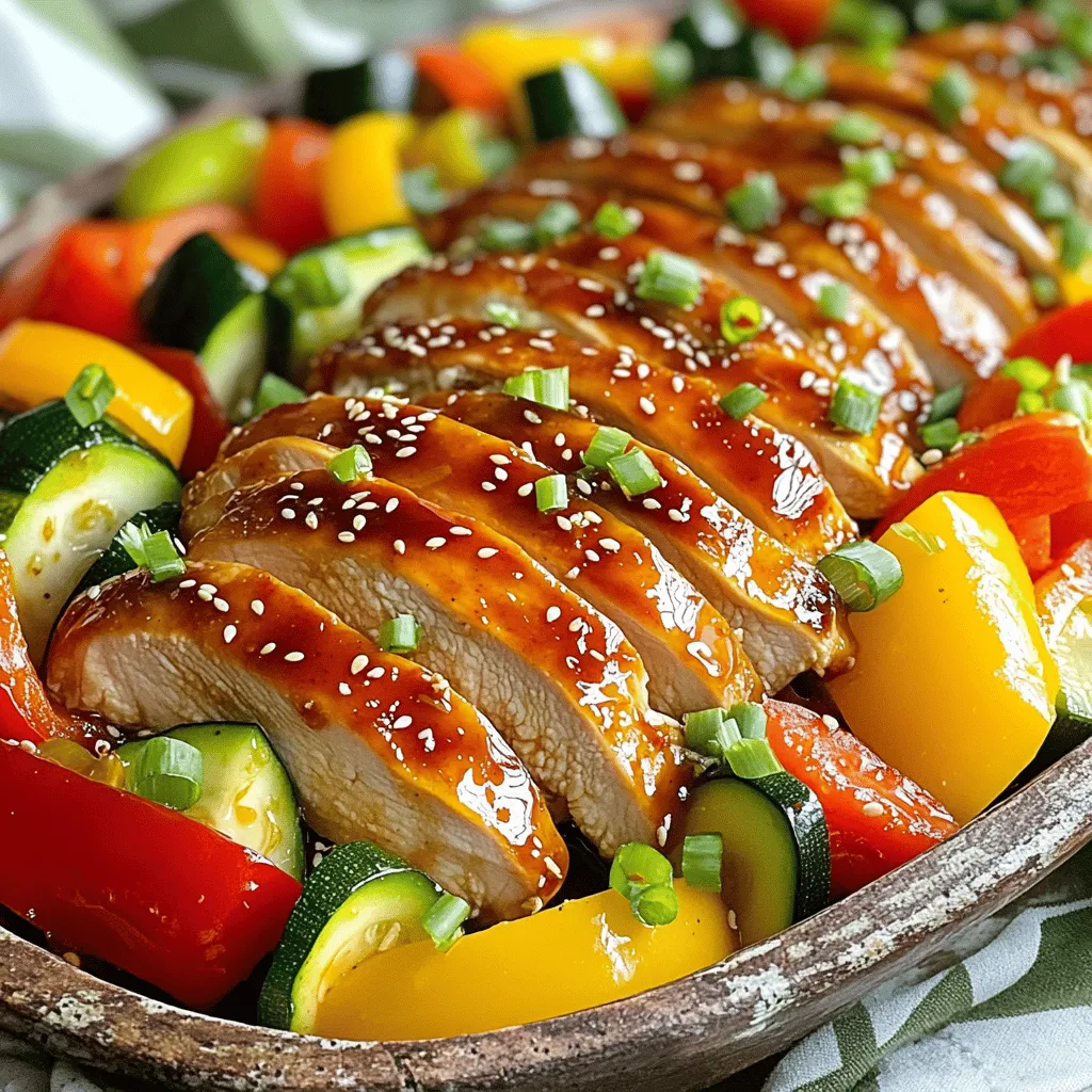 When making sweet chili chicken, you'll need fresh ingredients for the best flavor. Here’s a list to get you started. - Chicken and Marinade Components - 4 boneless, skinless chicken breasts - 1/2 cup sweet chili sauce - 2 tablespoons soy sauce - 1 tablespoon rice vinegar - 1 tablespoon honey - 2 cloves garlic, minced - 1 tablespoon fresh ginger, grated - 1 tablespoon olive oil - Vegetables for the Dish - 1 bell pepper (red or yellow), sliced - 1 small zucchini, sliced - Garnishing Ingredients - 1 green onion, chopped (for garnish) - Sesame seeds (for garnish) - Salt and pepper to taste The chicken gives a nice base, and the marinade adds depth. The bell pepper and zucchini bring color and crunch. The green onion and sesame seeds finish the dish with style. You can find the full recipe for sweet chili chicken to follow along and create this delightful meal. First, grab a small bowl. In this bowl, whisk together these sauce ingredients: - 1/2 cup sweet chili sauce - 2 tablespoons soy sauce - 1 tablespoon rice vinegar - 1 tablespoon honey - 2 cloves garlic, minced - 1 tablespoon fresh ginger, grated Mix them well. This will be your marinade. Next, take 4 boneless, skinless chicken breasts and place them in a resealable plastic bag or bowl. Pour the marinade over the chicken. Make sure each piece is coated. Seal the bag or cover the bowl. Place it in the fridge to marinate for at least 30 minutes. If you have time, marinate for up to 2 hours for more flavor. Now, it’s time to heat things up. Take out a large skillet and add 1 tablespoon of olive oil. Heat it over medium-high heat. While the skillet warms, remove the chicken from the marinade. Don’t throw away the marinade; you’ll need it later. Season the chicken with a pinch of salt and pepper. Add the chicken to the hot skillet. Cook each piece for about 6-7 minutes on one side. Flip the chicken and cook for another 6-7 minutes. You want the chicken to be cooked through and golden-brown. When the chicken is almost done, it’s time to add some color. Slice a bell pepper (red or yellow) and a small zucchini. Add these vegetables to the skillet. Stir-fry them for about 3-4 minutes until they are tender-crisp. Next, pour the reserved marinade over the chicken and veggies. Allow it to simmer for another 2-3 minutes. This will help the sauce thicken slightly. Remove the skillet from the heat and let it rest for a couple of minutes. Finally, slice the chicken and get ready to plate your dish. For a lovely presentation, serve the sliced chicken and veggies on a platter. Garnish with chopped green onions and a sprinkle of sesame seeds for added crunch. Enjoy your sweet chili chicken delight! How Long to Marinate for Maximum Flavor Marinating chicken adds a lot of flavor. For this recipe, 30 minutes is good. If you have 2 hours, use that time for better taste. The longer you marinate, the more the chicken absorbs the sauce. Always keep it in the fridge while marinating. Ensuring Juicy Chicken To keep your chicken juicy, do not overcook it. Cook each side for 6-7 minutes. Use a meat thermometer to check the internal temperature. It should reach 165°F. Let the chicken rest for a few minutes after cooking. This helps the juices settle. Perfectly Stir-Frying Vegetables When adding vegetables, keep the heat high. Stir-fry them for 3-4 minutes. You want them tender but still crisp. This way, they keep their color and nutrients. Cut the vegetables into similar sizes for even cooking. Garnishing Ideas For a beautiful look, slice the chicken and arrange it on a platter. Sprinkle chopped green onions and sesame seeds on top. This adds color and crunch. You can also add lime wedges for a zesty touch. Serving Suggestions Serve the sweet chili chicken with rice or noodles. These sides soak up the sauce well. You can also add a fresh salad for a light meal. Enjoy this dish as a main course at your next dinner. For the full recipe, visit the complete guide to Sweet Chili Chicken Delight. {{image_2}} You can easily swap chicken for other proteins. Tofu works great for a plant-based meal. Use firm tofu, cut into cubes. Marinate it just like chicken. Shrimp is another tasty option. Cook shrimp for a shorter time. They only need about 3-4 minutes. Both options give you a unique twist. Want to spice things up? Add a pinch of red pepper flakes for heat. You can also mix in some sriracha. If you like a tangy taste, try adding lime juice. Experiment with different sauces, like teriyaki or hoisin. Each will change the dish in fun ways. Use seasonal veggies for fresh flavors. Try carrots, snap peas, or broccoli in spring. In summer, zucchini and bell peppers work well. For fall, use squash or Brussels sprouts. Just remember to cook them until they're tender but still crisp. This keeps the colors bright and the taste fresh. Store any leftover sweet chili chicken in an airtight container. You can keep it in the fridge for up to three days. Make sure it cools down first before sealing. This helps to keep it fresh and tasty. If you want to save it longer, freezing is a great choice. Place the chicken in a freezer-safe bag or container. Remove as much air as possible. You can freeze it for up to three months. To thaw, move it to the fridge overnight. This keeps the chicken juicy and safe. When it's time to eat leftovers, use gentle heat. The best way is to warm it in a skillet. Add a splash of water or broth to keep it moist. Stir it often until it’s hot. You can also use a microwave if you're in a hurry. Just cover it to avoid drying out. Reheating this way keeps the flavor bright and delicious. To add a kick to the sweet chili chicken, try these ideas: - Add red pepper flakes: Sprinkle in some flakes when cooking. - Use hot chili sauce: Replace some sweet chili sauce with your favorite hot sauce. - Fresh chilies: Slice fresh jalapeños or serranos and add them to the marinade or skillet. Each option boosts the heat without losing the sweet flavor. Yes, you can use store-bought sweet chili sauce. It saves time and still tastes great. Just check the label for quality ingredients. Some brands may have added sugar or preservatives. If you prefer, you can mix it with a bit of soy sauce for extra flavor. Sweet chili chicken pairs well with many sides. Here are some tasty options: - Steamed rice: White or brown rice soaks up the sauce well. - Noodles: Try stir-fried noodles for a delightful twist. - Vegetable stir-fry: Balance the meal with more veggies. - Salad: A fresh side salad adds crunch and brightness. These sides make a complete meal and enhance your dining experience. To check if chicken is cooked, use these tips: - Internal temperature: The chicken should reach 165°F (75°C) for safety. - Juices: If you cut into the chicken, the juices should run clear, not pink. - Color: Cooked chicken turns white and no longer looks raw. Always ensure chicken is fully cooked to enjoy a safe and delicious meal. In this post, we covered the essential ingredients and steps for making a delicious Sweet Chili Chicken dish. We explored the marinade, cooking techniques, and how to add tasty veggies. I shared useful tips on marinating and cooking for juicy results. You can even try different proteins and vegetables for variety. Remember, leftovers can be stored well too. Follow these guidelines for tasty meals. Now, you can enjoy a flavorful dish and impress others with your cooking skills. Happy cooking!