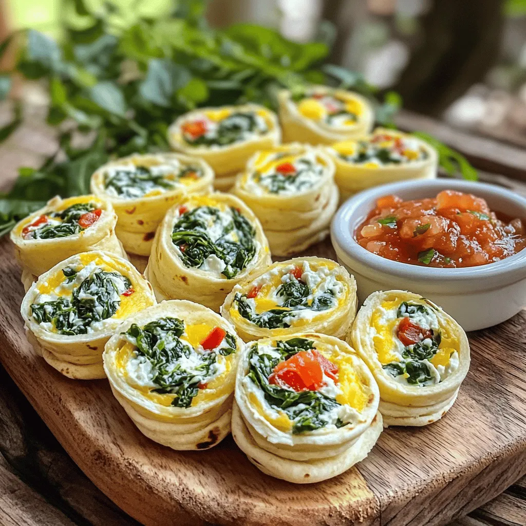 To make these tasty bites, you need a few key ingredients: - 4 large flour tortillas - 8 oz cream cheese, softened - 1 cup shredded cheddar cheese - 1 cup fresh spinach, chopped - 1/2 red bell pepper, finely diced - 1/2 teaspoon garlic powder - 1/2 teaspoon onion powder - Salt and pepper to taste - 1 cup salsa (for dipping) These ingredients create a creamy and crunchy snack. The cream cheese gives a rich base, while the cheddar adds a nice flavor. Fresh spinach and red bell pepper add color and nutrition. You can mix things up with optional ingredients. Here are some ideas: - Cooked and crumbled bacon - Diced tomatoes - Black olives, sliced - Chopped green onions - Avocado slices - Hot sauce for extra kick Feel free to get creative! Each add-in adds a new layer of flavor. You can adjust based on what you like or have on hand. Having the right tools makes cooking easier. For this recipe, you will need: - A large mixing bowl - A sharp knife for slicing - A cutting board - A spatula or spoon for mixing - A serving platter These tools help you mix, roll, and slice the tortilla bites easily. With the right setup, you can make these snacks quickly and enjoy them with friends. For the full recipe, click [Full Recipe]. Start by gathering your ingredients. You need cream cheese, cheddar cheese, spinach, and bell pepper. In a mixing bowl, add 8 oz of softened cream cheese. Next, add 1 cup of shredded cheddar cheese. Then, toss in 1 cup of chopped spinach and 1/2 red bell pepper that you finely diced. Now sprinkle in 1/2 teaspoon of garlic powder and 1/2 teaspoon of onion powder. Don’t forget to season with salt and pepper. Mix all these together until smooth and creamy. Take your first large flour tortilla and lay it flat on a clean surface. Use a spatula or a knife to spread a generous layer of the cream cheese mixture over the tortilla. Make sure to leave a small border around the edges. Now, start at one end and roll the tortilla tightly. Keep the filling sealed inside as you go. Repeat this for each of the remaining tortillas until you finish the cream cheese mixture. After rolling all the tortillas, grab a sharp knife. Slice each roll into bite-sized pieces, about 1-2 inches thick. Arrange the tortilla bites on a serving platter. You can place them upright or lay them flat for a nice look. Serve these tasty bites with a small bowl of salsa in the center for dipping. Enjoy your Cream Cheese Tortilla Bites, the perfect snack for any party! For more details, check the Full Recipe. You can prepare these tortilla bites a day before your event. Just follow the full recipe. After rolling the tortillas, wrap them in plastic wrap. Store them in the fridge until you are ready to serve. This keeps them fresh and ready to slice. When it's time to eat, just cut and serve. Your guests will love them! For a fun look, arrange the bites on a colorful platter. You can place them upright in a muffin tin. This way, they stand out and are easy to grab. Add a small bowl of salsa in the center for dipping. You can also sprinkle some chopped herbs on top for a pop of color. A little garnish makes a big difference! Be careful not to overfill the tortillas. If you add too much filling, they can fall apart. Make sure to spread the cream cheese mixture evenly. Also, let the cream cheese soften before mixing. This helps it blend smoothly. Lastly, don’t forget to season your filling. A little salt and pepper can enhance the flavor! {{image_2}} You can customize your cream cheese tortilla bites to suit your taste. Here are some fun ideas: - Mexican Style: Add taco seasoning and diced jalapeños for a kick. - Italian Twist: Mix in sun-dried tomatoes and fresh basil. - Mediterranean Flair: Include feta cheese and olives for a savory touch. - Sweet Option: Use fruit spreads or cream cheese with honey and nuts. If you want to make these bites healthier, swap some ingredients: - Low-Fat Cream Cheese: Use this to cut calories. - Whole Wheat Tortillas: These add fiber and nutrients. - Veggies Galore: Substitute the bell pepper with carrots or cucumber. - Greek Yogurt: Mix it with cream cheese for a tangy flavor and fewer calories. Dips can enhance your cream cheese tortilla bites. Try these options: - Salsa: A classic choice that adds freshness. - Guacamole: This gives a creamy, rich taste. - Ranch Dressing: Perfect for those who love a creamy dip. - Hummus: A healthy option that pairs well with the flavors. Feel free to explore these variations and make the recipe your own! For more details, check out the full recipe. After your party, you may have leftover tortilla bites. To keep them fresh, place them in an airtight container. This helps prevent them from drying out. Store the container in the fridge. They can last up to four days. Make sure to keep them separated if possible, so they don’t stick together. If you want to save your tortilla bites for later, freezing is a great option. First, let them cool completely. Next, place them on a baking sheet in a single layer. Freeze them for about an hour. Once frozen, transfer the bites to a freezer-safe bag or container. They can stay in the freezer for up to three months. Just remember to label the bag with the date. When you're ready to enjoy the frozen bites, you can easily reheat them. Preheat your oven to 350°F. Place the bites on a baking sheet and cover them with foil. Heat for about 15 minutes. This keeps them soft and tasty. If you’re in a hurry, you can microwave them for about 30 seconds. Just make sure to check if they are warm throughout. For the best taste, I recommend the oven method. For more details, refer to the Full Recipe. You can replace cream cheese with Greek yogurt or cottage cheese. Both options give a nice texture. They also add protein and can be lower in fat. You might want to mix them with herbs for flavor. This keeps the taste fresh and fun. Yes, you can easily add heat! Mix in jalapeños or hot sauce with the cream cheese. You can also use pepper jack cheese instead of cheddar. This will give your bites a nice kick. Just remember to balance the spice with something cool, like sour cream, for dipping. These bites stay fresh in the fridge for about 3 days. Make sure to store them in an airtight container. If you notice any moisture, it’s best to eat them sooner. You want to enjoy them at their best! Cream Cheese Tortilla Bites offer tasty fun for any occasion. We explored the needed ingredients, optional add-ins, and tools. I discussed how to prepare the mixture, roll tortillas, and serve the bites. Remember tips for make-ahead prep and ways to avoid common mistakes. You can try various flavors and healthier options too. Store leftovers easily and enjoy them later. Keep these ideas in mind to create delicious snacks. Your friends and family will love them. Enjoy making and sharing your tortilla bites!