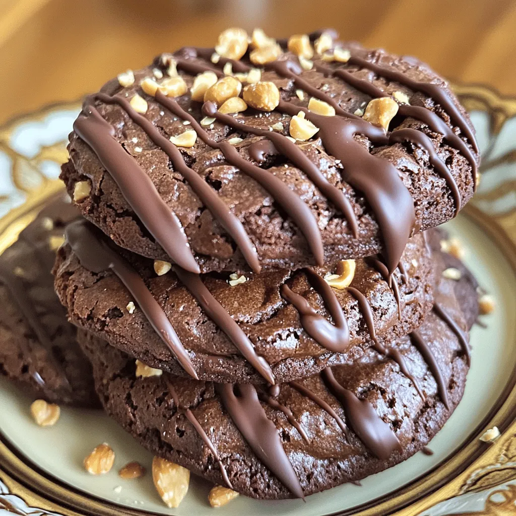 To make these peanut butter brownie cookies, you will need: - 1 cup creamy peanut butter - 1 cup granulated sugar - 1 large egg - 1 teaspoon vanilla extract - 1/2 cup unsweetened cocoa powder - 1/2 teaspoon baking soda - 1/4 teaspoon salt - 1/2 cup chocolate chips (optional) These ingredients blend together to create rich, chewy cookies. You can swap some ingredients if needed. Use: - Natural peanut butter instead of creamy for a more intense flavor. - Brown sugar instead of granulated sugar for extra moisture. - Egg replacers like flaxseed meal for a vegan option. - Dairy-free chocolate chips if you want a dairy-free treat. These swaps can keep the cookies tasty and fun. Selecting the right ingredients matters. Here are some tips: - Choose creamy peanut butter with no added sugar or oils. This helps the cookies stay chewy. - Go for pure vanilla extract instead of imitation for better flavor. - Use fresh cocoa powder for a rich chocolate taste. Check the expiration date! - Pick high-quality chocolate chips for a delightful bite. Good ingredients make a big difference in your cookies. For the full process, check out the Full Recipe. First, you need to preheat your oven to 350°F (175°C). This step is key. It ensures your cookies bake evenly. While the oven warms up, grab a baking sheet and line it with parchment paper. This helps prevent sticking and makes clean-up easy. Now, let’s make the batter. In a large mixing bowl, add 1 cup of creamy peanut butter and 1 cup of granulated sugar. Mix until it looks smooth and well combined. Next, crack in 1 large egg and pour in 1 teaspoon of vanilla extract. Stir until everything blends nicely. In a separate bowl, whisk together 1/2 cup of unsweetened cocoa powder, 1/2 teaspoon of baking soda, and 1/4 teaspoon of salt. Slowly add these dry ingredients to your peanut butter mix. Stir gently to combine, but don’t overmix. If you want more chocolate flavor, fold in 1/2 cup of chocolate chips. Time to shape your cookies! Using a tablespoon or a cookie scoop, drop rounded balls of dough onto your lined baking sheet. Space them about 2 inches apart. This gives them room to spread. After that, flatten each ball slightly with a fork or your fingers. This helps them bake evenly. Place the baking sheet in your preheated oven and bake for about 10-12 minutes. The edges should be set, while the centers might look soft. Remember, they will firm up as they cool. After baking, let the cookies cool on the sheet for 5 minutes before moving them to a wire rack. Now, you can enjoy these chewy treats! For a full recipe, check the earlier section. To make these cookies chewy, focus on mixing. Blend the peanut butter and sugar well. This step helps create a soft base. When adding dry ingredients, mix just until combined. Overmixing can lead to tough cookies. Baking time is key too. Aim for 10-12 minutes. The edges should set, while the center remains soft. One mistake is using too much cocoa powder. Stick to half a cup for balanced flavor. Another error is not preheating the oven. Always preheat; this helps the cookies bake evenly. Lastly, don’t skip the parchment paper. It prevents sticking and ensures easy removal. Want to add a twist? Try folding in chocolate chips. They add extra sweetness and texture. You can also sprinkle in crushed peanuts for a crunchy bite. If you like spice, a pinch of cinnamon can elevate the flavor. For a fun twist, add a swirl of caramel before baking. Check out the Full Recipe for more ideas! {{image_2}} You can make your Peanut Butter Brownie Cookies even more fun with mix-ins. Try adding chopped nuts for a crunchy texture. Walnuts or pecans work great. If you love coconut, add some shredded coconut for a tropical twist. You can also toss in some caramel bits for a gooey surprise. Each mix-in changes the taste and feel, making your cookies unique. If you need gluten-free cookies, swap regular sugar with coconut sugar. For a vegan option, use flaxseed eggs. Mix one tablespoon of flaxseed with three tablespoons of water. Let it sit for a few minutes until it thickens. Use a gluten-free flour mix instead of regular flour if you decide to add any. These swaps keep your cookies tasty and safe for everyone. Think outside the box! Use flavored peanut butter like chocolate or honey for extra depth. Add spices, like cinnamon or nutmeg, to change the taste. Want a minty flavor? Mix in some peppermint extract. You can even drizzle melted chocolate on top after baking. These twists let you play with flavors and keep things exciting. For the full recipe, check out the Peanut Butter Brownie Cookies section. Store your peanut butter brownie cookies in an airtight container. This keeps them fresh. To prevent sticking, add parchment paper between layers. Keep them at room temperature for the best taste. If you like them cold, the fridge works too! Just remember, cold cookies may not be as chewy. To freeze these cookies, let them cool completely first. Then, place them in a single layer on a baking sheet. Freeze for about one hour, then transfer them to a freezer-safe bag. It helps to remove extra air to prevent freezer burn. When you're ready to enjoy them, thaw in the fridge or at room temperature. These cookies last about one week at room temperature. If stored properly in the freezer, they can last up to three months. Watch for signs of spoilage like a dry texture or a strange smell. If they look hard or stale, it’s time to toss them. Always trust your senses! To make these cookies chewy, focus on not overbaking them. Bake until the edges set but the centers look soft. Pull them from the oven at the right time. They will firm up as they cool. Using creamy peanut butter also helps create a tender texture. Yes, you can use natural peanut butter. It may change the texture slightly. Natural peanut butter has less sugar and added oils. This can make the cookies a bit drier. If you prefer natural peanut butter, add a little more sugar or oil to balance it. To reheat leftover cookies, place them in the microwave for about 10 seconds. This warms them up without making them hard. You can also use an oven. Heat it to 350°F (175°C) and warm the cookies for about 5 minutes. This helps keep them soft and chewy. Peanut Butter Brownie Cookies are smaller and easier to grab than traditional brownies. They have a chewy texture similar to brownies but are shaped like cookies. The flavor is rich and nutty, thanks to the peanut butter. You get a different eating experience, but the taste remains delightful. Check out the Full Recipe for the full list of ingredients and step-by-step instructions. You learned about making the perfect Peanut Butter Brownie Cookies. We covered all the key ingredients, from swaps to choosing quality items. The step-by-step guide showed how to mix, form, and bake. I shared tips for great texture and tasty variations. You now know how to store cookies and avoid common mistakes. Enjoy your baking journey. These cookies will delight anyone who tries them. Happy baking!