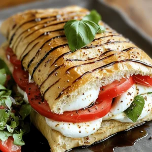 For the base of this tasty sandwich, you need: - 1 ciabatta roll, sliced in half - 4 slices of fresh mozzarella cheese - 4 slices of ripe tomato - 1/4 cup fresh basil leaves - 2 tablespoons pesto sauce - 1 tablespoon balsamic glaze - 1 tablespoon olive oil - Salt and pepper to taste - 1 teaspoon Italian seasoning These ingredients bring the true Italian flavor to your plate. The ciabatta roll gives a nice crust, while the mozzarella adds creaminess. Fresh tomatoes and basil keep it bright and fresh. You can add your twist to this sandwich. Here are some fun ideas: - Sliced pepperoni or salami for a meaty touch - Roasted red peppers for extra sweetness - Avocado slices for creaminess - Spinach or arugula for a peppery kick Feel free to mix and match these extras. They can change the taste and texture, making it your own. While ciabatta is perfect, you have other options. Here are some great choices: - Focaccia: Soft and fluffy, with a nice flavor. - Sourdough: Tangy taste and a great crust. - Whole wheat: Healthier option with a nutty flavor. Each bread type adds a unique touch. Choose what you love, and enjoy your toasted Italian sandwich even more! For the full recipe, check out the details above. Start with fresh ingredients. Gather everything before you cook. You need: - 1 ciabatta roll, sliced in half - 4 slices of fresh mozzarella cheese - 4 slices of ripe tomato - 1/4 cup fresh basil leaves - 2 tablespoons pesto sauce - 1 tablespoon balsamic glaze - 1 tablespoon olive oil - Salt and pepper to taste - 1 teaspoon Italian seasoning This way, you work fast and stay organized. Wash your basil leaves under cold water. Dry them gently with a paper towel. Slice the tomatoes thinly. This helps them fit well in your sandwich. Take the ciabatta roll. Spread pesto sauce on both cut sides. This adds great flavor. Next, place the mozzarella slices on the bottom half. Then, add the tomato slices on top. Now, sprinkle fresh basil leaves over the tomatoes. Season with salt, pepper, and Italian seasoning. Drizzle balsamic glaze over the basil. This adds a sweet touch. Finally, place the top half of the ciabatta roll on the sandwich. Brush the outside of the sandwich with olive oil. This helps it get crispy. Preheat your panini press or grill pan on medium heat. Place the sandwich inside. If you use a grill pan, press down with a heavy skillet. This gives you a nice toast. Grill for about 4-5 minutes. Look for melted cheese and golden-brown bread. Remove it from heat and let it sit for a minute. Then, slice the sandwich in half. Enjoy the layers of flavor! For more details, check the Full Recipe. To get the best texture for your toasted Italian sandwich, focus on the bread. A ciabatta roll works great because it has a nice crust. When you grill it, the outside gets crisp while the inside stays soft. Brush the outside with olive oil. This step helps it toast well and adds flavor. Grill it until golden brown and the cheese melts. That takes about 4-5 minutes. You need a few tools to make this sandwich. A panini press is ideal for even grilling. If you don’t have one, a grill pan works too. Use a heavy skillet to press the sandwich down. This helps it toast evenly. A sharp knife is also key for slicing the sandwich after grilling. For the best flavor, serve your toasted Italian sandwich with a small side salad. Use mixed greens, olive oil, and balsamic vinegar for a nice balance. You can add more basil leaves on top of the sandwich for a fresh look. Pair it with a light soup for a cozy meal. Enjoy every bite! For the complete recipe, check out the [Full Recipe]. {{image_2}} If you want a veggie twist, try these ideas. You can swap the mozzarella for a thick slice of eggplant. Roasted red peppers also add great flavor. Fresh spinach instead of basil gives a nice crunch. You can even layer on some avocado for creaminess. These swaps keep the dish tasty and light. For meat lovers, there are many great options. Thin slices of prosciutto bring a salty bite. Salami or pepperoni adds a spicy kick. You could also try grilled chicken or turkey. Just make sure to balance the flavors with the cheese and veggies. This will make your sandwich hearty and satisfying. Sauces can change the whole taste of your sandwich. Instead of pesto, try sun-dried tomato spread for a tangy touch. A drizzle of garlic aioli can add a creamy richness. You might even consider a spicy sriracha mayo for heat. These fun sauces give your toasted Italian sandwich a creative flair. For the full recipe, check out the details above! To keep your toasted Italian sandwich fresh, wrap it tightly. Use plastic wrap or foil. Store it in the fridge if you have leftovers. This helps keep the bread from getting soggy. Try to eat your sandwich within two days for the best taste. If you wait too long, the flavors may fade. When you want to eat your sandwich again, reheat it right. Use a panini press or a skillet. This will help make the bread crispy again. If you use a microwave, the bread may get soft. Heat it on low for a few minutes. Check the cheese to see if it melts. A good melt means a tasty sandwich. You can freeze your toasted Italian sandwich for later. First, wrap it well in foil or freezer bags. This keeps out air and protects it from freezer burn. Label it with the date, so you know when you made it. When you want to eat it, thaw it in the fridge overnight. Then, reheat it using the tips above. Enjoy your sandwich anytime! You can use many types of bread. Good options include focaccia, baguette, or sourdough. Each brings a unique taste and texture. Focaccia has a soft, fluffy feel. A baguette adds a nice crunch. Sourdough gives a tangy flavor. Choose what you like best! Yes, you can! Make the sandwich and wrap it well. Keep it in the fridge for up to a day. When you are ready, grill it fresh. This keeps the bread crispy and the cheese melty. Avoid assembling with wet ingredients until grilling to prevent sogginess. You can easily make a gluten-free sandwich. Use gluten-free bread from your local store. There are many tasty options now. Just check for your favorite brand. The filling stays the same. Enjoy all the great flavors without gluten! For the full recipe, check the detailed steps provided earlier. In this blog post, we explored how to create a delicious toasted Italian sandwich. We covered essential and optional ingredients, the best bread types, and step-by-step instructions for perfect grilling. Tips and tricks helped you achieve the best texture and flavor. We also discussed fun variations, how to store leftovers, and answered common questions. Enjoy making this tasty treat your way. With these tips, you can impress your friends and family with your sandwich skills. Happy cooking!