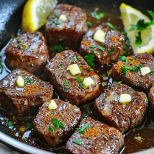 - 1 lb sirloin steak, cut into 1-inch cubes - 4 tablespoons unsalted butter - 4 cloves garlic, minced The main ingredients for Cajun Garlic Butter Steak Bites are simple yet effective. Sirloin steak gives you a juicy bite that cooks well. The unsalted butter adds richness and flavor. Garlic brings in a punch of aroma that elevates the dish. - 1 tablespoon Cajun seasoning - 1 teaspoon smoked paprika - Salt and pepper to taste Cajun seasoning gives these steak bites a bold kick. Smoked paprika adds depth and a subtle smokiness. Salt and pepper enhance all the flavors. It’s crucial to season well for a tasty outcome. - 2 tablespoons fresh parsley, chopped (for garnish) - Lemon wedges (for serving) Garnishing with fresh parsley adds color and freshness. Lemon wedges offer a bright touch when squeezed over the steak. These additions may not be necessary, but they make your meal even better. For the full recipe, check the detailed instructions on how to cook these delicious bites! First, take your sirloin steak and cut it into 1-inch cubes. This size helps it cook fast and evenly. Next, season the steak bites with Cajun seasoning, smoked paprika, salt, and pepper. Be sure to coat each piece well. This seasoning adds a rich flavor. You don't need to marinate the steak for long, but a short time can help the spices soak in. Now, heat a large skillet over medium-high heat. Melt 2 tablespoons of butter in the skillet until it sizzles. This step is key for a great sear. When the butter is hot, add the seasoned steak cubes. Cook them for about 2-3 minutes on each side for medium-rare. If you want them more done, cook a bit longer. Avoid overcrowding the pan, as this can lead to steaming instead of searing. If you have a lot of steak, work in batches. Once the steak bites are cooked, remove them from the skillet and set them aside. Lower the heat to medium and add the remaining butter and minced garlic to the same skillet. Sauté the garlic for about 1 minute until it is fragrant but not burnt. Now, return the steak bites to the skillet. Toss them in the garlic butter mixture for 1-2 minutes. This step ensures the steak stays tender and flavorful. Serve hot, and feel free to garnish with fresh parsley. For a zesty touch, add lemon wedges on the side. Enjoy your Cajun Garlic Butter Steak Bites! You can find the Full Recipe for more detailed instructions. When making steak bites, choose cuts like sirloin, ribeye, or tenderloin. Sirloin is a great choice because it is tender and flavorful. Look for marbling in the meat. Marbling is the fat that runs through the steak. This fat keeps the meat juicy and adds flavor. A well-marbled sirloin will give you the best bite. To get a perfect sear, heat your skillet until it's very hot. Use a little butter for flavor, but don’t let it burn. Once the skillet is hot, add the steak bites in a single layer. Don’t overcrowd the pan; this leads to steaming, not searing. Cook each side for about 2-3 minutes to get that nice brown crust. Managing heat is key. If your skillet gets too hot, it can burn the outside of the meat before it cooks inside. Lower the heat if needed. You want a nice balance to ensure your steak bites cook evenly. Cajun garlic butter steak bites pair well with several sides. Try serving them with rice, potatoes, or a fresh salad. For sauces, a creamy ranch or spicy aioli works great. Presentation matters too! Arrange the steak bites on a plate, then sprinkle with fresh parsley for color. You can add lemon wedges for a fresh twist. For more details on the recipe, check out the Full Recipe. {{image_2}} You can easily change the spice level in your Cajun garlic butter steak bites. To make them hotter, just add more Cajun seasoning. Start with an extra half teaspoon and taste as you go. If you want a milder flavor, use less seasoning. You can also create your own Cajun blend. Mix paprika, cayenne, garlic powder, and onion powder. This way, you can control the heat and flavor to suit your taste. Making a homemade mix can be fun and allows you to personalize your dish. You have options for cooking these steak bites. The skillet method gives a nice sear and flavor. But grilling adds a smoky taste that many love. If you choose to grill, make sure to preheat the grill well. Cook the steak bites for about 2-3 minutes on each side. Oven-roasting is another great choice. It allows for even cooking and a different flavor. Preheat your oven to 400°F. Spread the seasoned steak bites on a baking sheet and roast for about 10-12 minutes. This method can give you a nice crust without much fuss. For those looking for low-carb or keto options, this recipe can fit right in. Use a lean cut of steak and skip any bread. You can enjoy the rich flavors without the carbs. If you prefer a vegan or vegetarian option, try using mushrooms. Portobello or shiitake mushrooms can work well as a substitute. Cut them into bite-sized pieces, and follow the same steps in the recipe. You’ll get a hearty dish that’s packed with flavor. For the full recipe, check out the details to get started on your delicious meal! To keep your Cajun garlic butter steak bites fresh, follow these steps. First, let them cool down to room temperature. This helps prevent moisture build-up in the container. Next, store leftovers in an airtight container. Glass or plastic containers work best. Make sure the lid seals tightly. When you're ready to enjoy your leftovers, reheat them carefully. The best way is to use a skillet. Heat the skillet over medium heat. Add a little butter to keep the steak moist. Heat the steak bites for about 5 minutes. Stir often to avoid burning. You can also use a microwave, but be cautious. Heat in short bursts of 30 seconds, checking to keep them tender. Yes, you can freeze Cajun garlic butter steak bites! To do this, place them in a freezer-safe bag. Remove as much air as possible before sealing. They can last up to three months in the freezer. When you're ready to eat, thaw them in the fridge overnight. Then, reheat in the skillet using the same method mentioned above. This helps keep the flavor and texture intact. The best serving temperature for steak bites is around 130°F to 140°F. This range keeps the meat juicy and flavorful. If steak bites get too cold, they lose taste and texture. Serve them right after cooking for the best experience. Yes, you can use other oils. Olive oil and ghee work well. Olive oil adds a nice touch of flavor. Ghee offers a rich taste and is great for high heat. Both keep your steak bites tasty and cooked to perfection. You can store leftovers for up to three days. Place them in an airtight container in the fridge. Always ensure they cool down before sealing. Reheat gently to keep the flavors and texture intact. These steak bites pair well with many sides. Try mashed potatoes for creaminess or a fresh salad for crunch. Rice or crusty bread also complements the dish nicely. Choose sides that balance the rich flavors of the steak. To explore more detailed instructions, check out the Full Recipe for Cajun Garlic Butter Steak Bites. You'll find all the steps to create this delicious meal! In this blog post, we've covered everything you need for Cajun Garlic Butter Steak Bites. We talked about the key ingredients, step-by-step cooking methods, and various tips to perfect your dish. Remember, choosing the right steak and managing heat are crucial for the best results. Consider variations to suit your needs and keep leftovers fresh for later. As you cook, have fun and add your twist. Enjoy these flavorful bites, and impress your guests with your cooking skills!