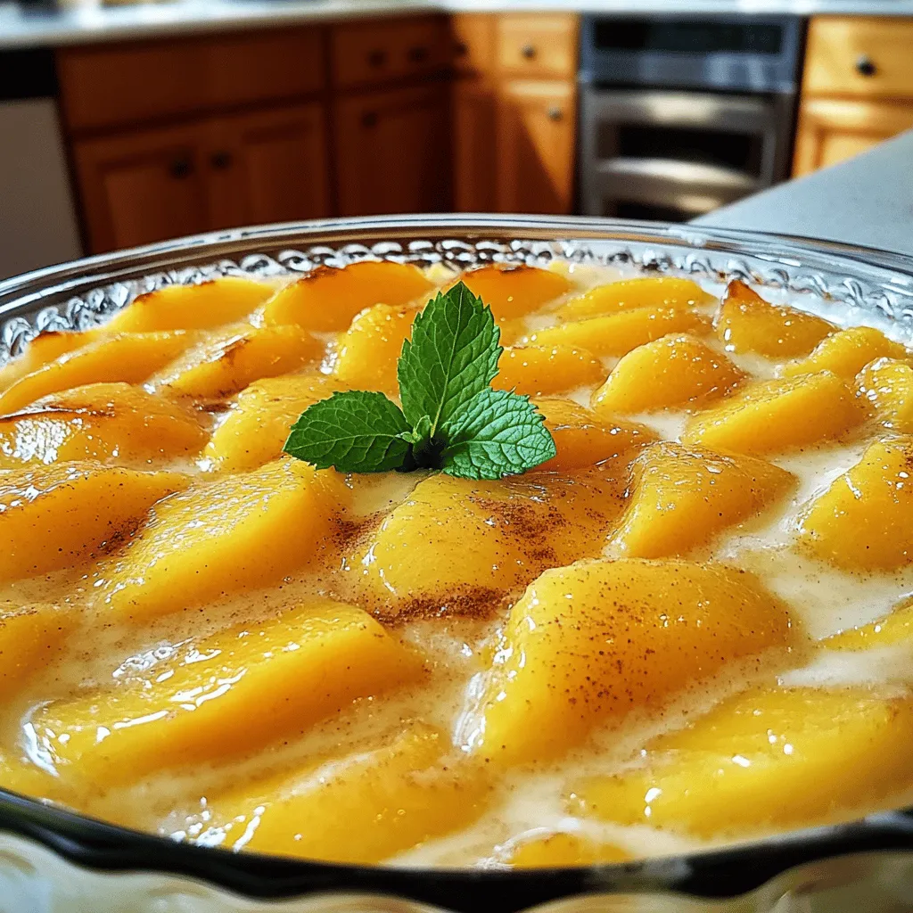 Easy Peach Custard Dessert Simple and Special Treat