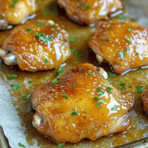 - 4 boneless, skinless chicken thighs - 1/4 cup honey - 1/4 cup unsalted butter, melted - 1 teaspoon garlic powder - 1 teaspoon paprika - 1/2 teaspoon salt - 1/2 teaspoon black pepper - 1 tablespoon soy sauce - 1 tablespoon lemon juice - Fresh parsley, chopped (for garnish) For extra flavor, consider adding a pinch of cayenne pepper or thyme. These can give your dish a nice twist without much effort. If you need substitutes, try using chicken breast instead of thighs for a leaner option. You can swap honey with maple syrup for a different sweetness. For a dairy-free version, use coconut oil instead of butter. This will still give you a great taste and texture. To make this dish, gather these kitchen tools: - A medium mixing bowl - Whisk or fork for mixing - Resealable plastic bag or shallow dish for marinating - Baking sheet - Parchment paper for easy clean-up - Meat thermometer to check the chicken's doneness These tools will help you create a delicious and easy honey butter chicken meal with minimal fuss. Enjoy the cooking process! To get started, you need to marinate the chicken. Marinating makes the chicken juicy and tasty. In a medium bowl, mix melted butter, honey, garlic powder, paprika, salt, pepper, soy sauce, and lemon juice. Whisk until smooth. Next, place the chicken thighs in a resealable bag or shallow dish. Pour the honey butter marinade over the chicken. Make sure every piece gets covered well. Seal the bag or cover the dish. You should refrigerate it for at least 30 minutes. If you have time, let it marinate for up to 2 hours. This longer time gives more flavor. Now, it’s time to cook! Preheat your oven to 375°F (190°C). Take the chicken out of the marinade. Keep the marinade to use later. Place the chicken thighs on a baking sheet lined with parchment paper. Bake them for 25 to 30 minutes. Use a meat thermometer to check the chicken’s internal temperature. It needs to reach 165°F (74°C) to be safe to eat. Make sure the chicken is cooked all the way through. If you are unsure, cut into a piece. The meat should be white and juices should run clear. In the last 5 minutes of baking, pour the reserved marinade over the chicken. This adds a sticky glaze that makes it shine. When it’s done, take the chicken out of the oven. Let it rest for a few minutes before slicing. For a lovely finish, chop some fresh parsley and sprinkle it on top. This adds color and makes your dish look great! Enjoy your honey butter chicken and savor each bite. - For chicken thighs, bake for 25-30 minutes at 375°F (190°C). - Chicken breasts may need 30-35 minutes. - Try grilling the chicken for a smoky flavor. - Pan-searing is quick and gives a nice crust. - Add a pinch of cayenne for heat. - Fresh thyme or rosemary brightens the dish. - Try a splash of hot sauce for a spicy kick. - Lemon zest adds a fresh twist to the honey butter. - Serve with rice or mashed potatoes for a hearty meal. - Steamed broccoli or green beans balance the flavors well. - Plate the chicken on a bed of greens for color. - Drizzle extra honey butter sauce on top for shine. Explore the [Full Recipe] for more details on making this dish! {{image_2}} To make honey butter chicken tenders, start with chicken breasts. Cut them into strips. Use the same marinade from the recipe. This will keep the chicken juicy. Marinate them for about 30 minutes. Bake them at the same temperature, but reduce the cooking time to 15-20 minutes. Check that they reach 165°F. The tenders will be crispy and tasty. Serve them with a side of your choice. If you prefer a quicker method, try cooking in a skillet. Start by heating a bit of oil in a pan over medium heat. Remove excess marinade from the chicken. Place the chicken in the skillet. Cook for 6-7 minutes on each side. The outside should be golden and the inside should be juicy. This method saves time while keeping all the great flavors. You can also turn this dish into a sandwich. After cooking, slice the chicken and place it on a bun. Add your favorite toppings. Lettuce, tomato, and pickles work great. You can spread extra honey butter on the bun for more flavor. This option is fun for a quick lunch or dinner. Enjoy your tasty creation! After enjoying your honey butter chicken, let the leftovers cool down. Place them in an airtight container. You can refrigerate them for up to three days. If you want to keep them longer, freeze the chicken. Use a freezer-safe bag or container. Make sure to remove as much air as possible to prevent freezer burn. To reheat, use the oven for the best taste. Preheat your oven to 350°F (175°C). Place the chicken on a baking sheet and cover it with foil. Heat for about 15-20 minutes, or until warm. You can also use a microwave, but it may dry out the chicken. When stored in the fridge, honey butter chicken lasts about three days. In the freezer, it can last up to three months. Always check for signs of spoilage. Look for off smells or a change in color. If the chicken feels slimy, it's best to throw it away. To make meals quicker, prep your chicken in advance. Marinate the chicken the night before. Store it in the fridge in the marinade. This adds flavor and saves time. You can also cut the chicken into pieces for faster cooking later. Just make sure to store it in an airtight container. To check if your chicken is cooked, use a meat thermometer. The internal temperature should reach 165°F (74°C). This ensures that harmful bacteria are gone. If you don’t have a thermometer, cut into the thickest part of the chicken. The meat should be white with no pink juices. - Internal temperature guidelines: 165°F (74°C) is the safe point for chicken. - Tips for cut size and doneness checks: Thicker cuts take longer to cook. Always cut into the thickest part to check for doneness. Yes, you can prepare Honey Butter Chicken in advance. Marinate the chicken for a tasty boost. This adds flavor and moisture. You can store it in the fridge for up to 2 hours before cooking. If you want to save time, cook the chicken and reheat it later. - Reheating and marinating tips for meal prep: Marinate for at least 30 minutes. Store cooked chicken in an airtight container in the fridge for up to 3 days. Honey Butter Chicken pairs well with many sides. Think about mashed potatoes or rice to soak up the sauce. Fresh veggies or a salad add a nice crunch. You can also serve it with cornbread for a Southern twist. - Recommendations for side dishes and complementary flavors: Try green beans, coleslaw, or roasted vegetables. These add color and flavor to your meal. For the complete instructions on making this dish, check the [Full Recipe]. You now have everything to make Honey Butter Chicken. This dish brings together sweet and savory flavors that many enjoy. You learned about the ingredients, cooking methods, and even storage tips. Feel free to try variations or enhance it with your favorite spices. Remember to check the chicken's doneness and explore serving ideas for a complete meal. Enjoy creating this tasty dish and sharing it with family and friends!