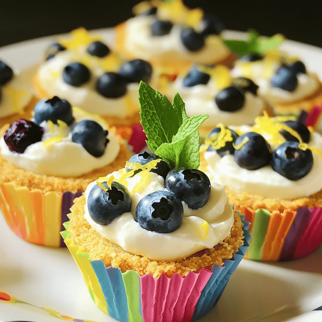 20-Minute Mini Lemon Blueberry Cheesecakes Delight