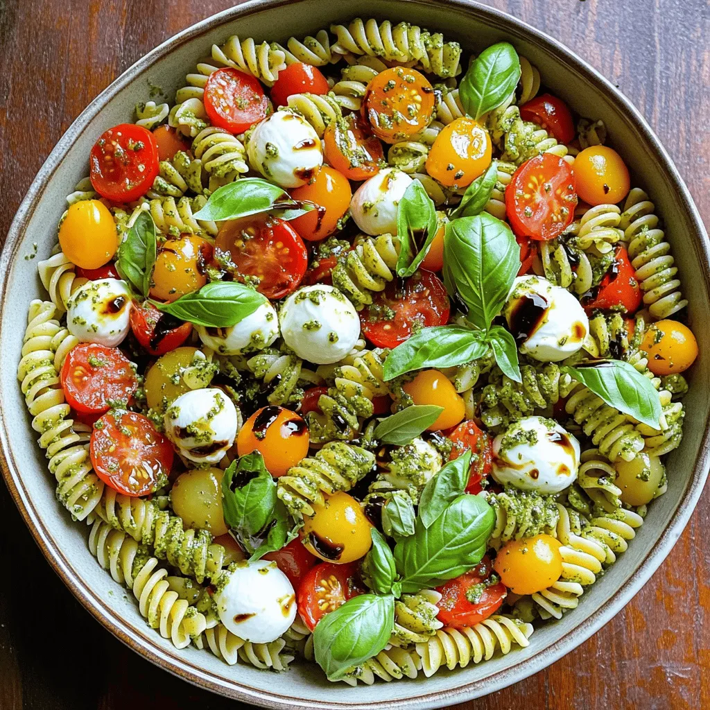 Creamy Caprese Pasta Salad Delightful Summer Dish