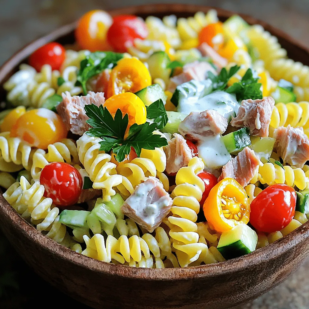 High Protein Tuna Pasta Salad Simple and Satisfying
