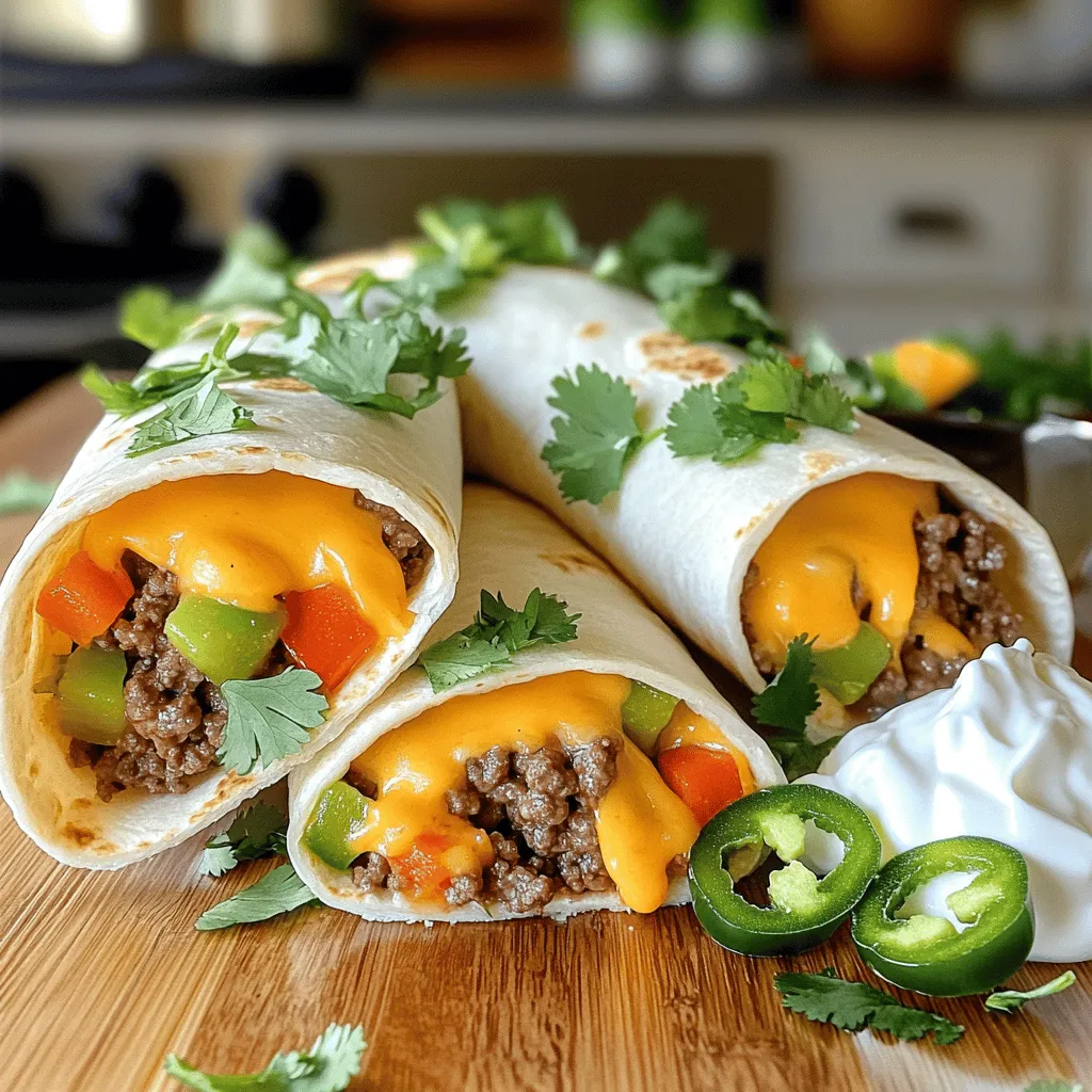 Cheesy Beef Burritos Satisfying and Simple Meal