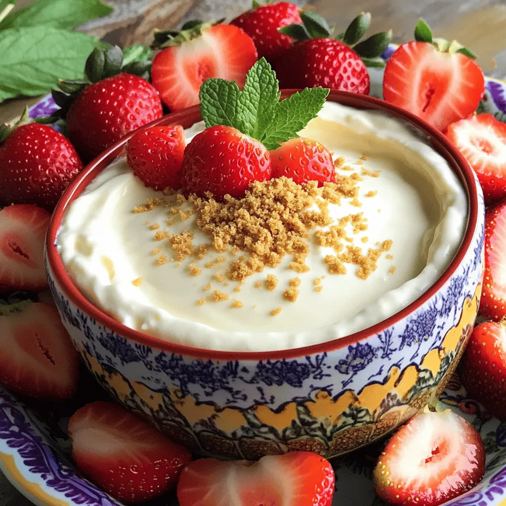 Cheesecake Dip with Strawberries Irresistible Delight