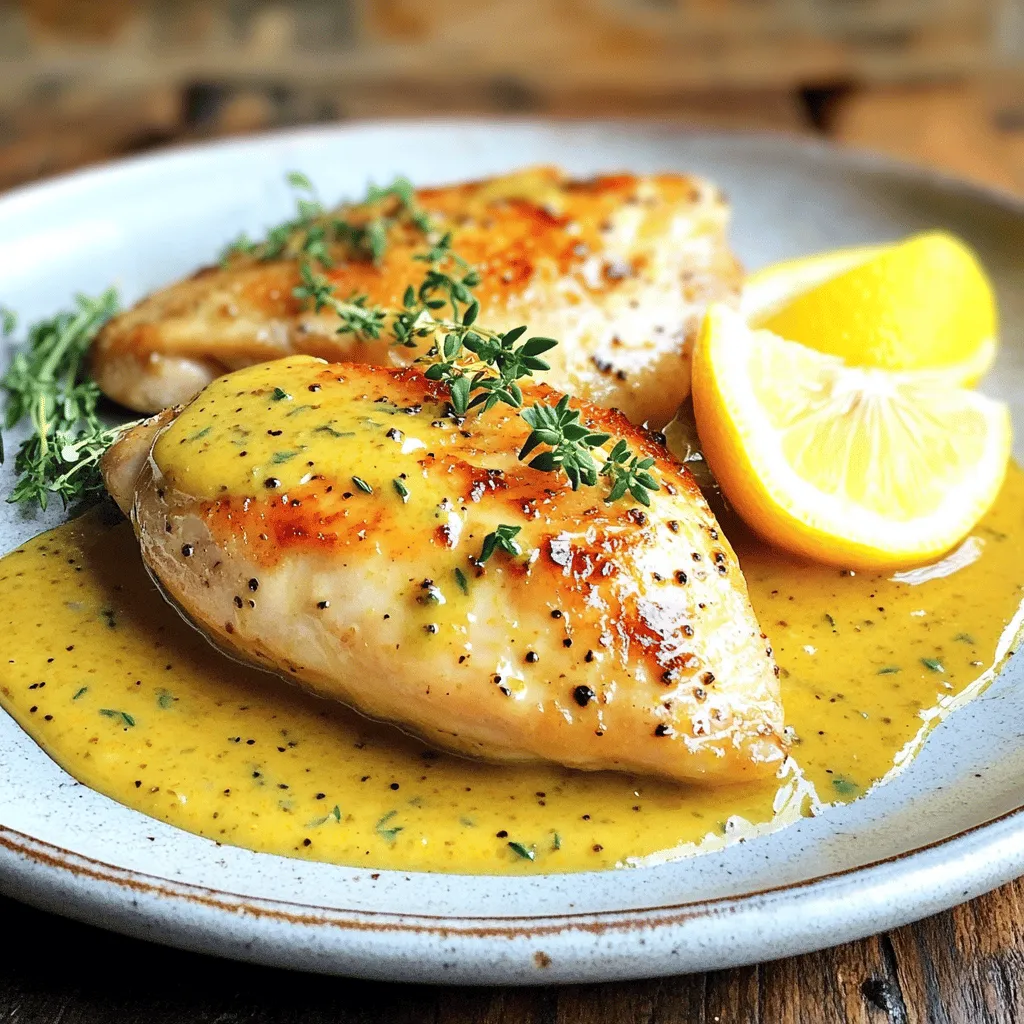Pan Seared Chicken with Lemon Mustard Sauce Delight