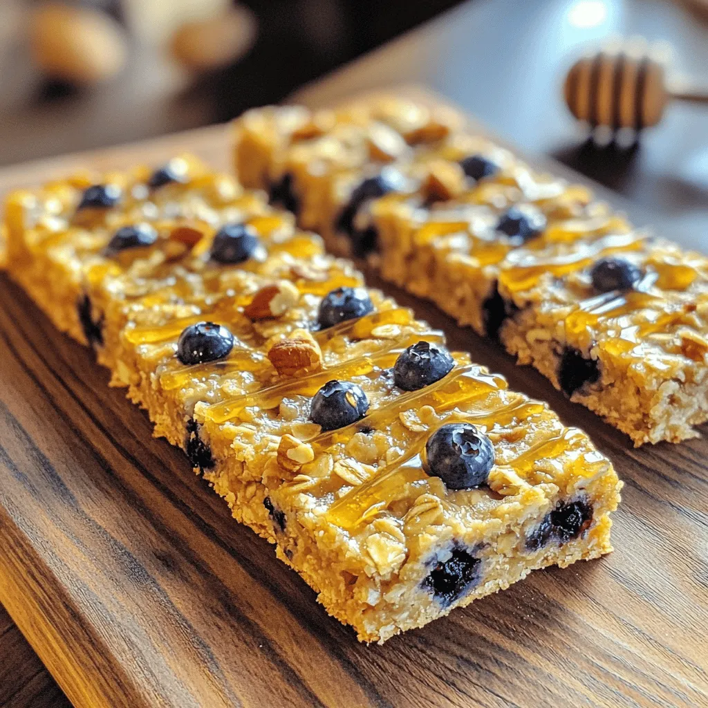 Blueberry Oatmeal Breakfast Bars Simple and Healthy Snack