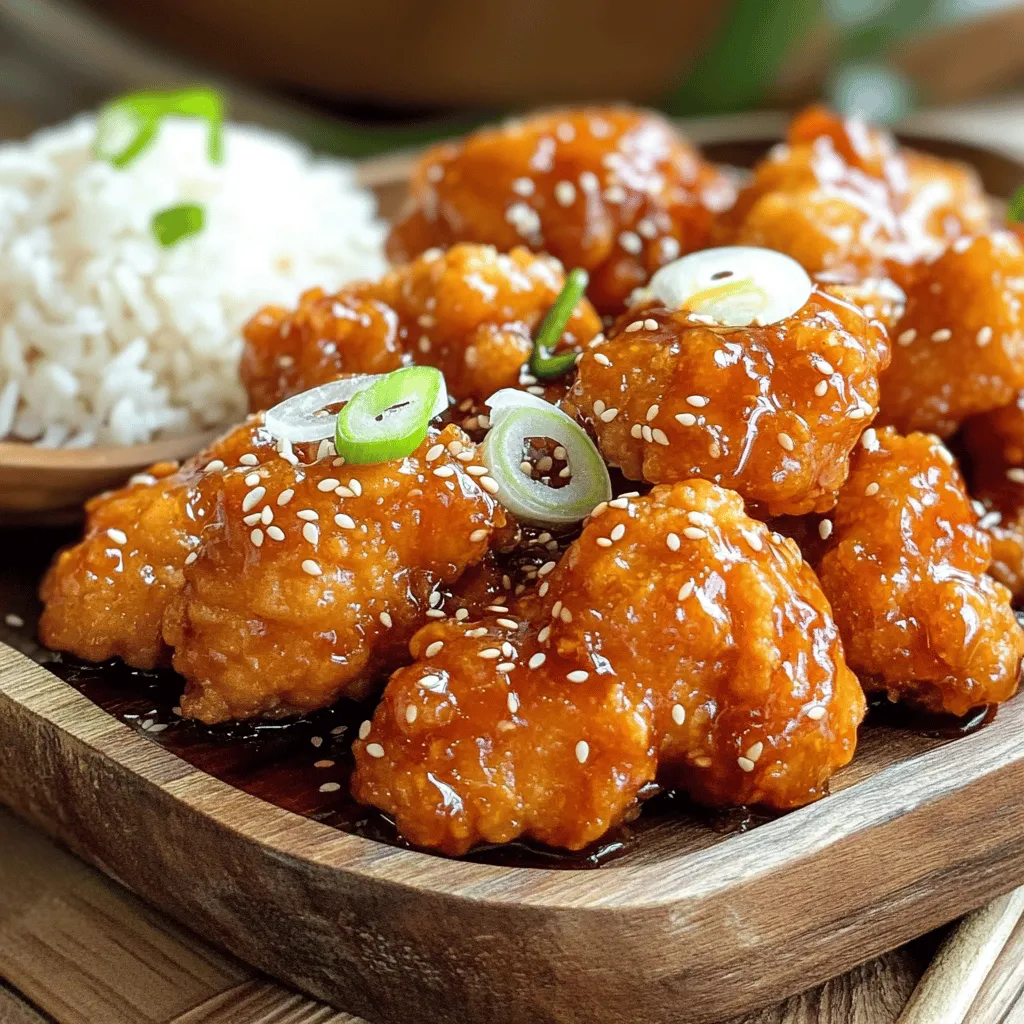 Crispy Chinese Honey Garlic Chicken Savory and Tasty