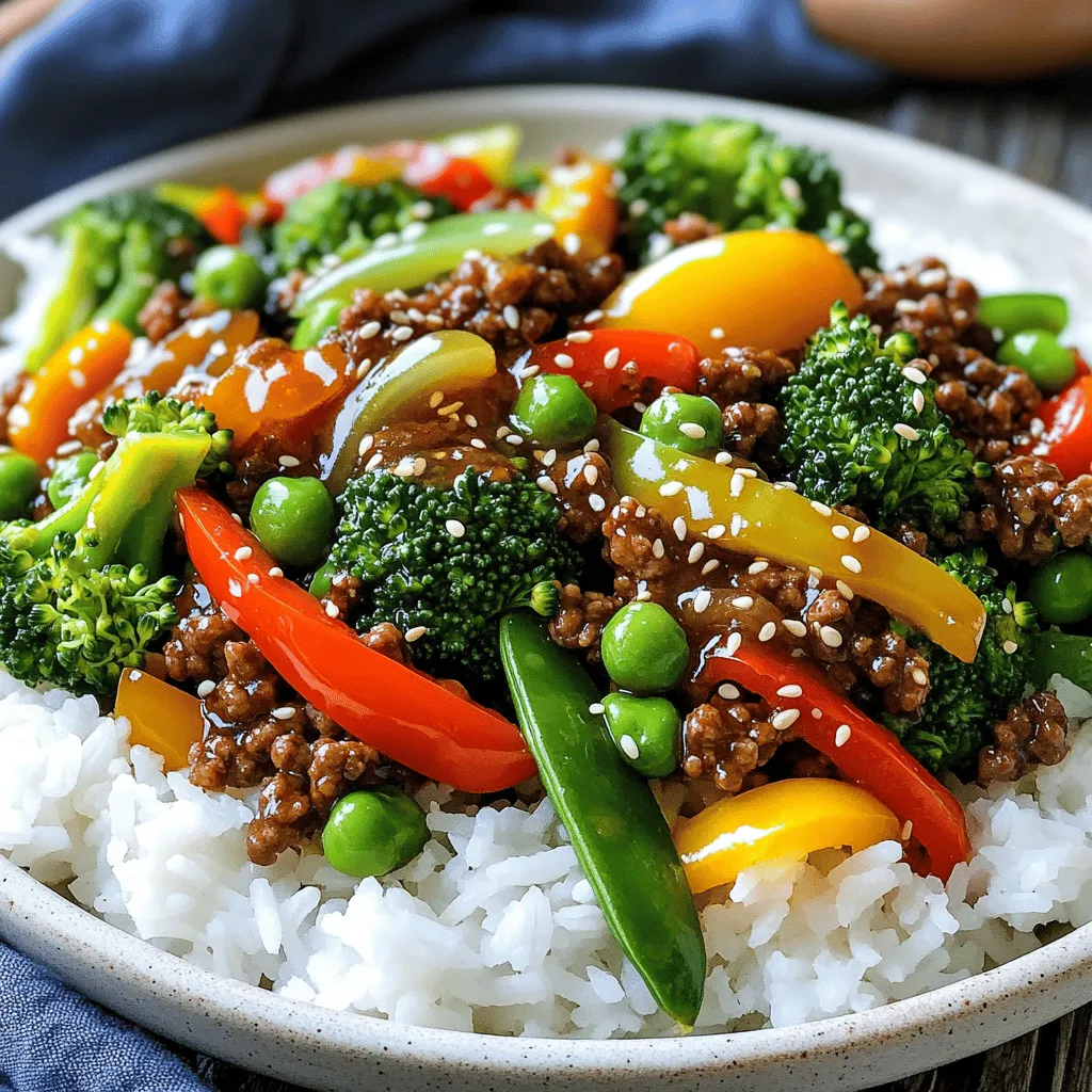 Quick & Easy Honey Garlic Ground Beef Stir-Fry Recipe