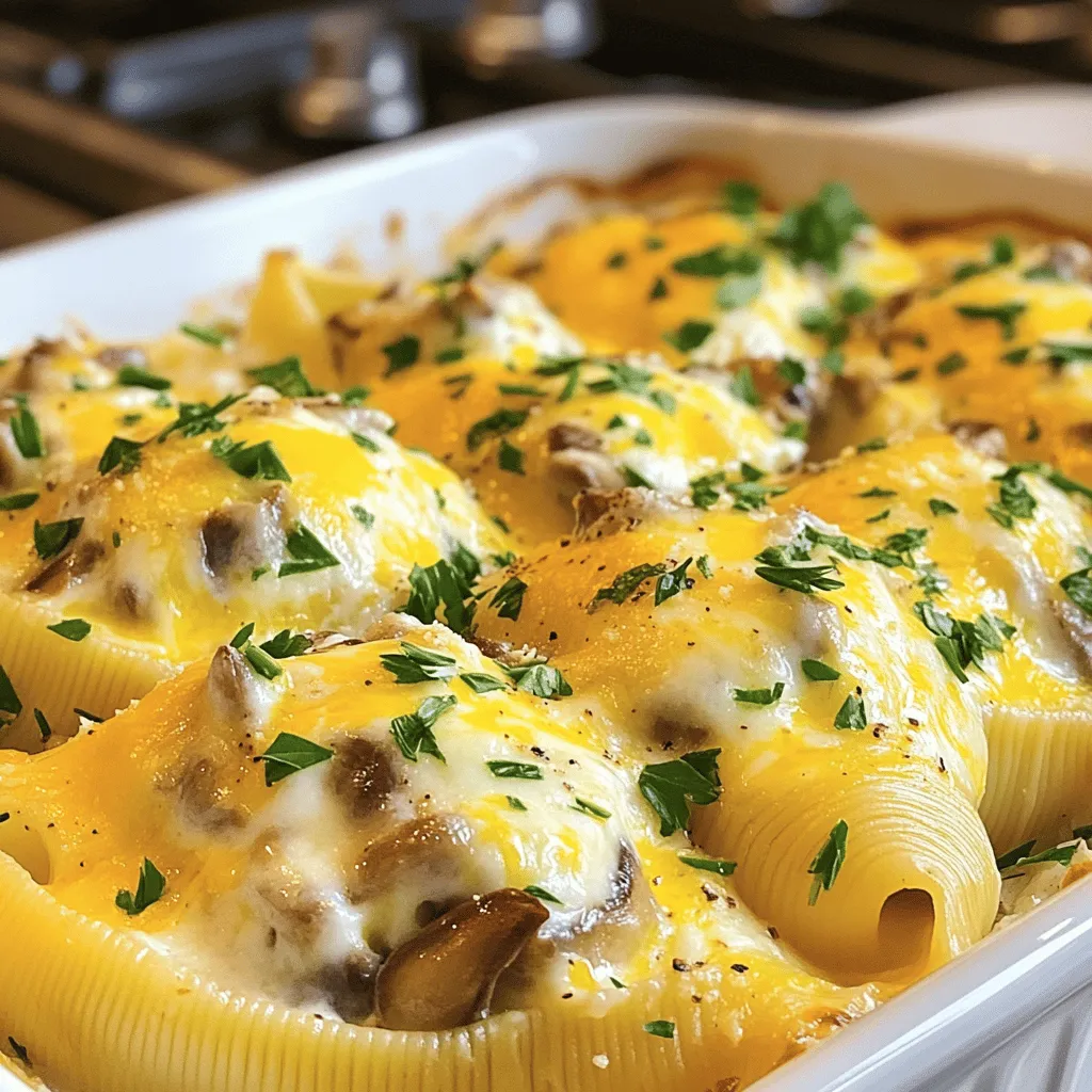 Creamy Garlic Mushroom Stuffed Shells Rich and Flavorful