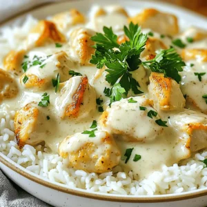 - 2 cups cooked white or brown rice - 1 lb boneless, skinless chicken breast, diced - 1 cup heavy cream - 2 tablespoons olive oil - 1 teaspoon garlic powder - 1 teaspoon paprika - Salt and pepper to taste - Fresh parsley, chopped - 1 tablespoon Dijon mustard - 1 tablespoon lemon juice The right ingredients make all the difference in Easy Chicken & Rice Bowls with Creamy Garlic Sauce. Start with the rice. You can use white or brown rice. Both options work well. Cook it before you begin. Next, the chicken. Use boneless, skinless chicken breasts. Dice them into bite-sized pieces for even cooking. Heavy cream creates that rich, creamy sauce. It adds a lovely depth to the dish. Olive oil is essential for cooking the chicken. It helps to brown the chicken nicely. Garlic powder and paprika give flavor. They are easy to use and add warmth. Salt and pepper balance everything out. Don't skip these basic seasonings. For garnish, fresh parsley adds color and freshness. Dijon mustard and lemon juice add a nice zing. These ingredients bring everything together. For the full recipe, check the detailed steps to make this delicious meal. First, heat 2 tablespoons of olive oil in a skillet over medium-high heat. When the oil is hot, add 1 pound of diced chicken breast. Sprinkle with 1 teaspoon of garlic powder, 1 teaspoon of paprika, and season with salt and pepper to your liking. Cook for about 6 to 8 minutes. Stir occasionally until the chicken turns golden brown and is cooked through. While the chicken cooks, grab a separate saucepan. Combine 3 cloves of minced garlic with 1 cup of heavy cream. Heat this mix over medium heat until it just starts to simmer. Then, stir in 1 tablespoon of Dijon mustard and 1 tablespoon of lemon juice. Let it cook for an extra 2 to 3 minutes. Stir frequently until the sauce thickens slightly. Once your chicken is cooked, pour the creamy garlic sauce over it. Mix well to coat every piece of chicken evenly. Let everything simmer together for about 2 minutes. To serve, scoop 2 cups of cooked rice into a bowl. Top with the creamy garlic chicken. Finally, garnish with freshly chopped parsley for a bright touch. Enjoy your Easy Chicken & Rice Bowls with Creamy Garlic Sauce! For the full recipe, check out the details above. - Ensure chicken is fully cooked before serving. Use a meat thermometer. The chicken should reach 165°F (75°C) inside. This step keeps the meal safe and tasty. - Adjust seasoning to personal taste. Taste as you go. If you love garlic, add more garlic powder. If you prefer less spice, cut back on paprika or salt. - Tips for achieving the right creamy texture. Stir the sauce often while it simmers. This helps mix the flavors and makes it smooth. If it seems too thin, let it cook a bit longer without a lid. - Alternatives for thickening the sauce if needed. You can use cornstarch. Mix one tablespoon of cornstarch with two tablespoons of water. Add it to the sauce and stir. Let it simmer until thick. - Best side dishes to complement chicken & rice bowls. Steamed broccoli or green beans work well. A fresh salad with lemon dressing adds a nice crunch. - Ideas for meal prep or doubling the recipe. Make extra chicken and sauce to enjoy later. Store them in separate containers. This way, you can reheat just what you need for quick meals. Check the Full Recipe for guidance on portions. {{image_2}} You can swap chicken for shrimp or tofu in this recipe. Both options add a unique flavor. If you choose shrimp, cook it for about 3-5 minutes until pink and curled. For tofu, use firm tofu and cook for 5-7 minutes until golden. Adjust the cooking time to ensure your protein is safe to eat. For a lighter sauce, try using low-fat cream or milk. This change keeps the dish creamy but cuts calories. You can also play with herbs and spices. Add basil or thyme for a fresh twist. A sprinkle of red pepper flakes can add heat if you like it spicy. You can use brown rice or white rice based on your taste. Brown rice has more fiber and nutrients. If you're looking for something different, try quinoa or cauliflower rice. Quinoa is packed with protein, while cauliflower rice is lower in carbs. Each option gives your bowl a unique taste and texture. To store leftovers properly, place the chicken and rice bowls in airtight containers. This keeps them fresh and safe to eat. You want to cool them to room temperature before sealing. Cooked chicken and rice bowls last about 3 to 4 days in the fridge. If you want to enjoy them later, make sure to check for any off smells or changes in texture before eating. For best results, freeze portions in individual containers. This makes it easy to reheat just what you need. Make sure to leave some space in the container, as the food will expand when frozen. To reheat, thaw in the fridge overnight. Then, warm in a skillet on low heat. You can also use a microwave, but stir often to keep the flavor even. Preparing chicken and rice bowls in advance saves time. Cook a big batch and portion them out. Store the sauce separately to keep the rice fluffy and the chicken moist. You can make the sauce fresh each time or store it in the fridge for up to a week. This way, you can quickly assemble a tasty meal when you're short on time. For the full recipe, check back at the start! You can use several options if you want a lighter sauce. Here are some ideas: - Greek yogurt: This adds creaminess and a tangy flavor. - Coconut milk: It gives a rich taste without dairy. - Half-and-half: This is a mix of cream and milk, making it lighter. - Silken tofu: Blend it to create a smooth texture. These alternatives can help you enjoy a creamy sauce while cutting down on calories and fat. Leftovers will last about 3 to 4 days in the fridge. To keep them fresh: - Store in an airtight container. - Cool the chicken and rice before sealing. - Reheat in the microwave or on the stove. Check for any off smells or changes in texture before eating. Yes, you can easily make this recipe gluten-free. Here are some tips: - Use gluten-free soy sauce instead of regular soy sauce if needed. - Ensure that all seasonings, like garlic powder and paprika, are gluten-free. - Serve over rice, quinoa, or cauliflower rice for a gluten-free base. These swaps make this dish friendly for gluten-sensitive eaters. This blog post covered a creamy chicken and rice dish you can easily make at home. We discussed key ingredients, step-by-step cooking instructions, tips for success, and variations to try. Remember, you can swap proteins and rice types to suit your taste. By following this guide, you’ll create a delicious meal that's perfect for any occasion. Enjoy your cooking and impress your family with this simple yet tasty dish!