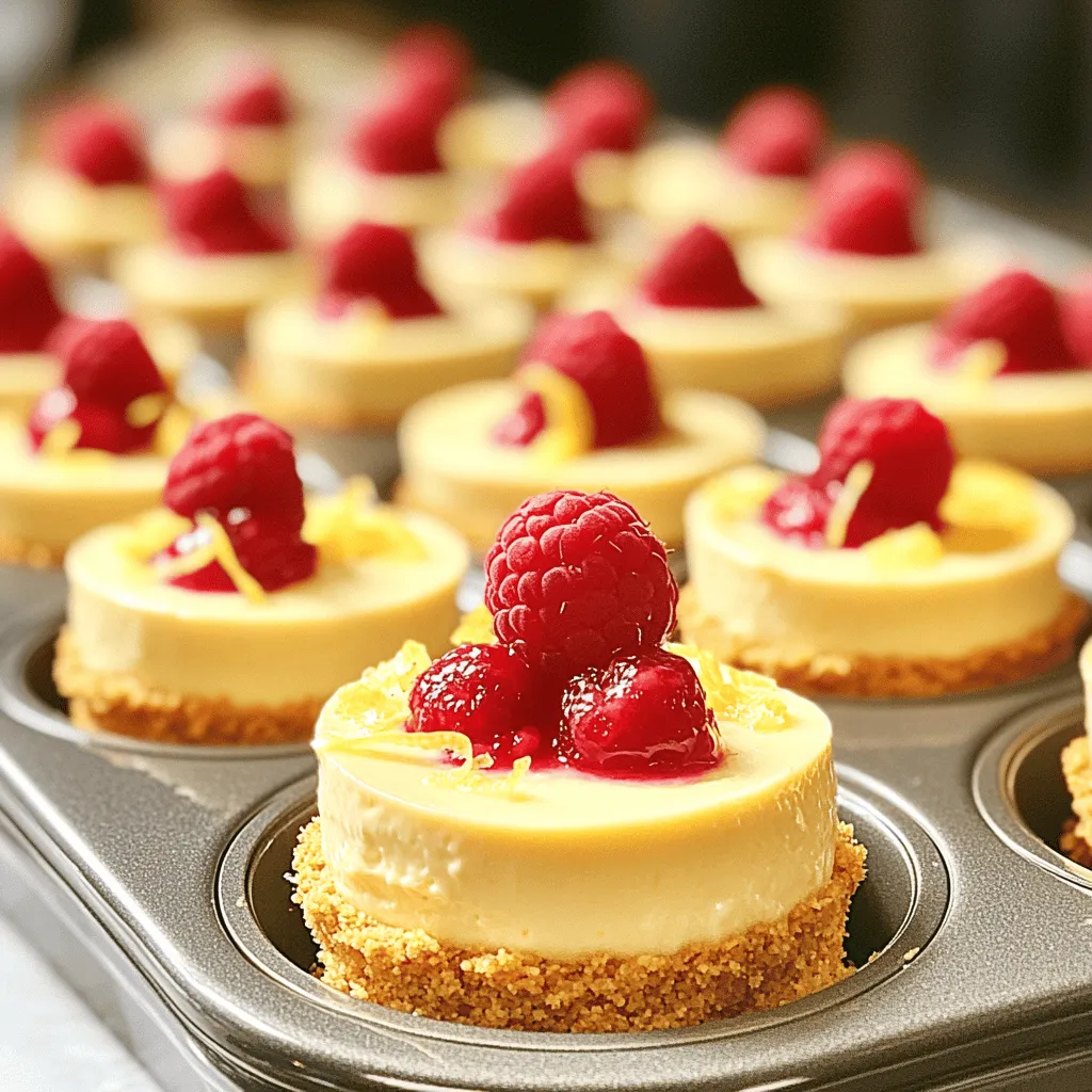 Mini Lemon Raspberry Cheesecakes Delightful Sweet Treat