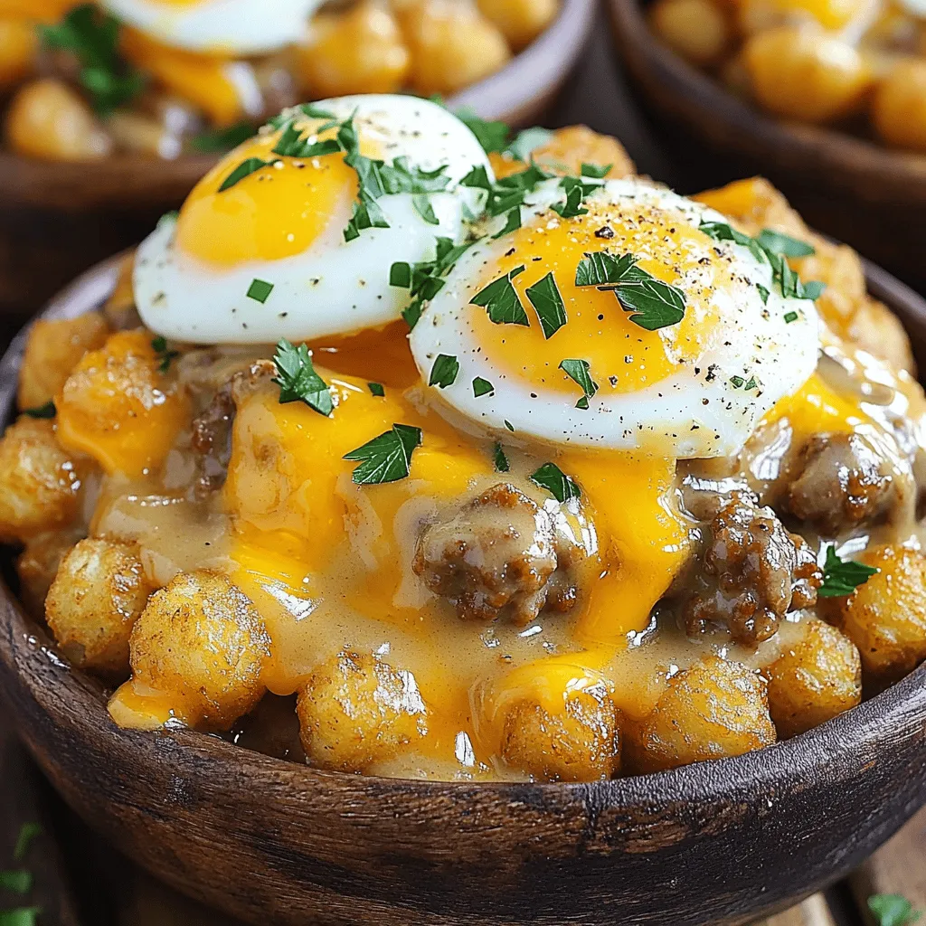 Tater Tot Breakfast Bowl with Sausage Gravy Magic