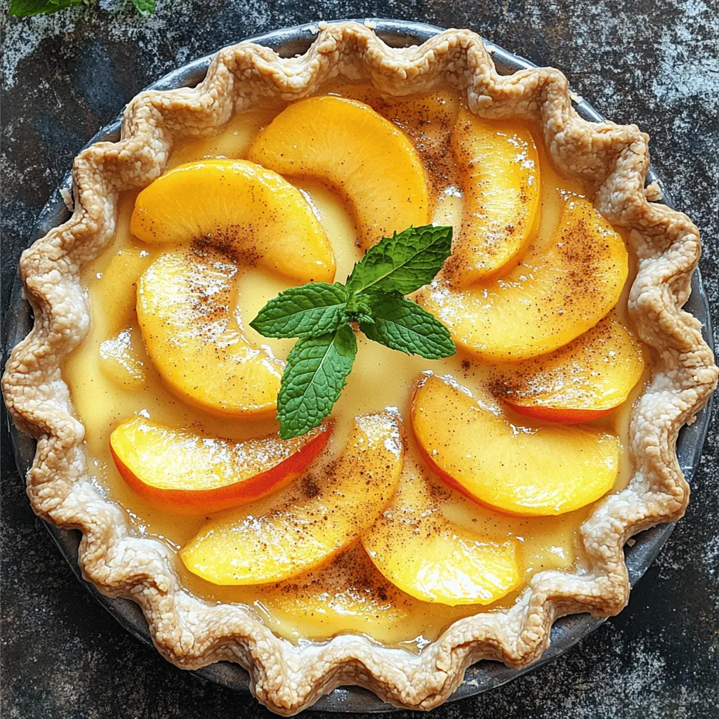 Fresh Peach Custard Pie Rich and Creamy Delight