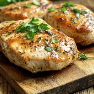 - 4 boneless, skinless chicken breasts - 1/2 cup buttermilk - 1/4 cup plain Greek yogurt - 2 tablespoons Dijon mustard - 1 teaspoon garlic powder - 1 teaspoon onion powder - 1 teaspoon smoked paprika - 1 teaspoon salt - 1/2 teaspoon black pepper - 2 tablespoons olive oil The main ingredients create a juicy chicken breast. The buttermilk and Greek yogurt combination makes it tender. The spices and seasonings add great flavor. Dijon mustard gives it a slight tang, while garlic and onion powders boost the taste. Smoked paprika adds a hint of smokiness. Together, they make this dish a delight. - Fresh herbs for garnish - Substituting buttermilk with other liquids You can add fresh herbs like parsley or thyme for color and taste. If you don't have buttermilk, you can use milk with vinegar or lemon juice. This will mimic the buttermilk's acidity. Feel free to mix and match flavors to suit your taste. You can even add a dash of hot sauce for a kick! For the full recipe, check out the Melt in Your Mouth Chicken Breast details. Marinating the chicken Start by making the marinade. In a large bowl, whisk together the buttermilk, Greek yogurt, and Dijon mustard. Then, add garlic powder, onion powder, smoked paprika, salt, and black pepper. Mix well. Place the chicken breasts in the bowl and coat them fully. Cover the bowl and refrigerate for at least one hour. You can marinate overnight for even more flavor. Prepping the oven and skillet While the chicken marinates, preheat your oven to 375°F (190°C). This is important for even cooking. Next, get your large oven-safe skillet ready. You will need this for searing the chicken. Searing and baking the chicken Heat the olive oil in the skillet over medium-high heat. Remove the chicken from the marinade. Shake off any excess marinade before placing the chicken in the skillet. Sear each side for about 4-5 minutes. Look for a golden-brown crust. Once done, transfer the skillet to your preheated oven. Bake the chicken for 20-25 minutes. Check that its internal temperature reaches 165°F (75°C) and that juices run clear. Recommended oven temperatures Baking at 375°F (190°C) is perfect for juicy chicken. This temperature cooks the chicken evenly without drying it out. How long to cook chicken breasts for optimal results Cooking time is key. Bake the chicken breasts for 20-25 minutes. Always check the internal temperature. It should reach 165°F (75°C). This will ensure your chicken is safe to eat and perfectly juicy. For full details on this recipe, check out the Full Recipe. To make chicken truly melt in your mouth, you need to marinate it well. Marination time is key. Aim for at least one hour. If you have more time, let it sit overnight. This allows the flavors to soak in and the meat to tenderize. After cooking, let your chicken rest. This is just as important. Resting for five minutes will keep the juices inside. If you skip this step, the chicken may dry out. So, be patient! Searing the chicken gives it a great crust. Start by heating your oven-safe skillet on medium-high heat. Once it’s hot, add olive oil. Remove the chicken from the marinade, letting excess drip off. Place it in the skillet and sear for 4-5 minutes on each side. Look for a nice golden-brown color. Using an oven-safe skillet is a smart choice. It allows you to sear on the stove and then bake in the oven. This method ensures even cooking. The skillet retains heat well, helping the chicken cook perfectly. You’ll want to transfer the skillet to a preheated oven for the final cooking stage. By following these tips, you’ll create chicken that’s juicy, flavorful, and unforgettable. For the full recipe, check out the section above! {{image_2}} You can easily change the taste of your melt-in-your-mouth chicken. Here are two tasty ideas: - Spicy melt-in-your-mouth chicken: Add cayenne pepper or crushed red pepper flakes to the marinade. Start with a pinch and adjust to your heat level. - Herb variations: Try different fresh herbs for a new twist. Use basil, rosemary, or oregano instead of parsley or thyme. Each herb gives a unique taste. You can also switch up how you cook the chicken. Here are two popular methods: - Grilling vs. baking: Grilling adds a smoky flavor. Use medium heat and cook for about 6-8 minutes on each side. Baking is simpler and keeps the chicken moist. Both methods yield delicious results. - Slow cooker version: For a hands-off approach, use a slow cooker. Place the marinated chicken in the cooker. Cook on low for 4-6 hours. This method makes the chicken super tender and full of flavor. Feel free to explore these variations and find your favorite way to enjoy this melt-in-your-mouth chicken. For the full recipe, check out the details above. To keep your melt-in-your-mouth chicken fresh, store it in the fridge. Place the chicken in an airtight container. This helps lock in moisture and flavor. You can also wrap it tightly with plastic wrap. Proper storing keeps the chicken juicy. Melt-in-your-mouth chicken stays good for about 3 to 4 days in the fridge. Always check for any off smells or changes in color before eating. If you want to keep it longer, consider freezing it. To reheat this chicken, use the oven or stovetop. Both methods help keep the chicken tender. If you choose the oven, set it to 350°F (175°C). Place the chicken in a baking dish with a splash of broth or water. Cover it with foil to trap steam. On the stovetop, use a pan over low heat. Add a little oil or broth to keep it moist. Heat it for about 5 minutes, turning it often. This helps avoid drying out the chicken. Enjoy your flavorful leftovers without losing their melt-in-your-mouth quality! How long should I marinate the chicken? You should marinate the chicken for at least 1 hour. If you have time, let it sit overnight. This helps the flavors soak in. Can I freeze melt-in-your-mouth chicken? Yes, you can freeze this chicken. Wrap it well in plastic wrap or foil. It stays good for up to 3 months in the freezer. What is the best way to check chicken doneness? Use a meat thermometer. The safe internal temperature for chicken is 165°F (75°C). Make sure to check the thickest part of the meat. What can I use instead of buttermilk? You can use plain yogurt or milk with a splash of lemon juice. This gives a similar taste and texture. Can I use skin-on chicken breasts? Yes, you can use skin-on chicken breasts. They will have a different texture but can still be tasty. What side dishes pair well with this recipe? Pair this chicken with roasted veggies, rice, or a fresh salad. These sides balance the meal and add freshness. This blog post laid out the recipe for melt-in-your-mouth chicken, covering key ingredients, cooking steps, and tips for perfect results. You learned how to marinate chicken with buttermilk, spice it well, and choose the right cooking methods. Remember, rest your chicken for tenderness and feel free to explore different flavors or cooking styles. With a few simple steps, you can create a delicious dinner that impresses everyone. Enjoy your culinary journey and have fun experimenting with this dish!