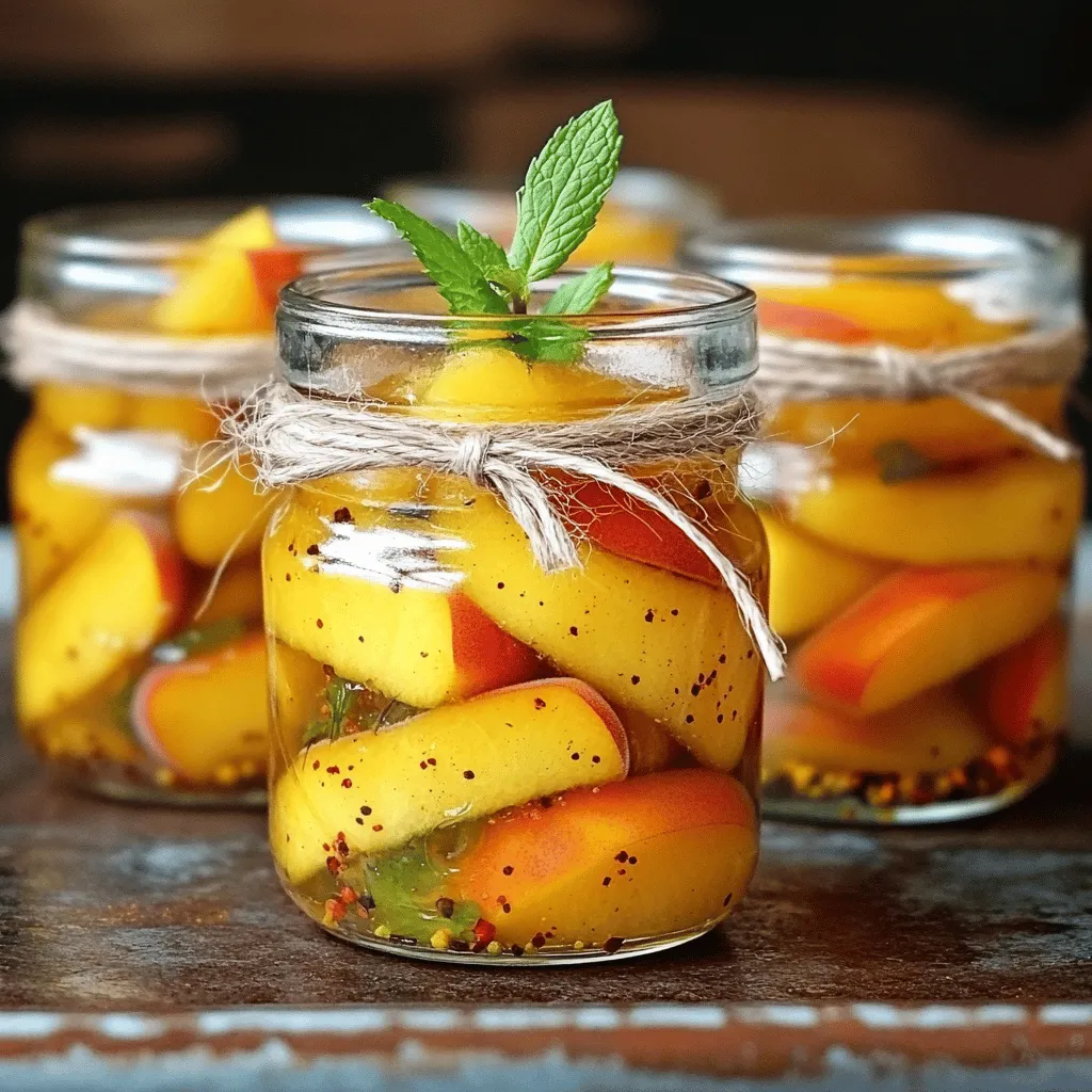 Sweet & Spicy Peach Pickles Flavorful Homemade Snack