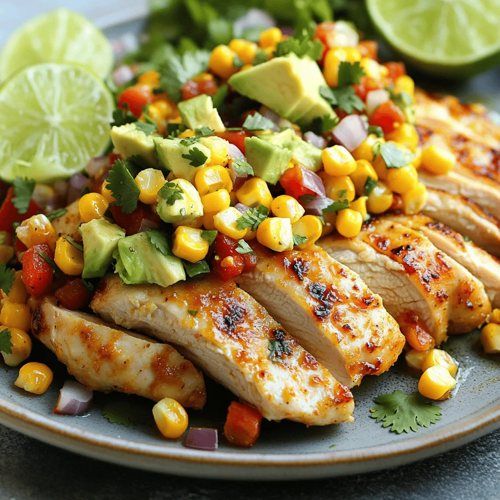 Savory Chicken Breast with Roasted Corn and Avocado