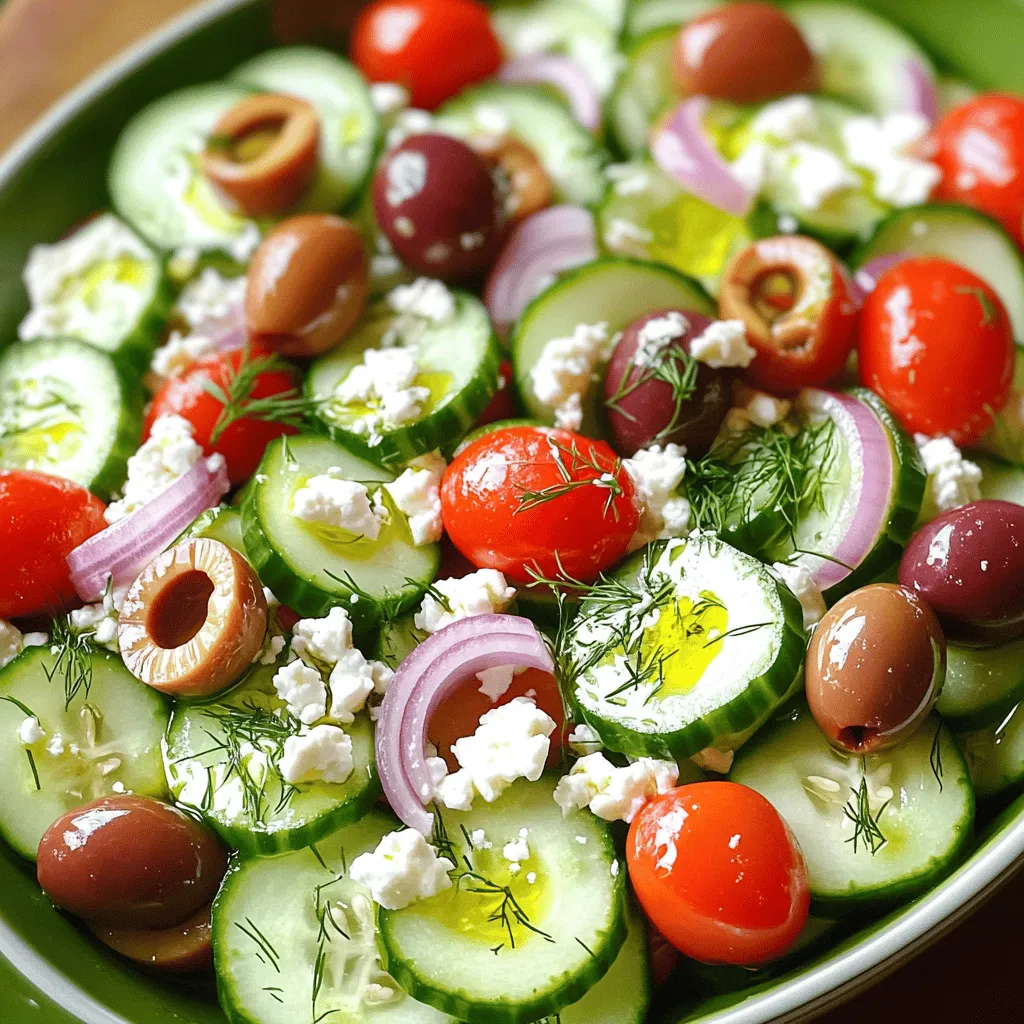 Cucumber Feta Salad Fresh and Flavorful Delight
