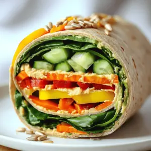 To make a tasty and healthy school lunch, you need fresh and colorful ingredients. Here is what you will need: - Whole wheat tortilla - Hummus (your favorite flavor) - Fresh vegetables (spinach, carrots, bell peppers, cucumber) - Avocado and seasonings These ingredients come together to create a fun Rainbow Veggie Wrap. The whole wheat tortilla gives it a nice base. Hummus adds creaminess and flavor. Fresh veggies bring crunch and color. Avocado adds healthy fats and a smooth texture. Using these ingredients makes it easy to pack a lunch kids will enjoy. You can mix and match veggies to keep it exciting. This wrap is not just healthy; it is also fun to eat! Plus, kids can help choose their favorite flavors and colors. For the full recipe, check the Rainbow Veggie Wrap section. It shows how to put all these great ingredients together. 1. Preparing the tortilla and hummus Start by laying the whole wheat tortilla flat on a clean surface. Spread your favorite hummus evenly over the whole tortilla. Leave about an inch around the edges. This space helps keep the filling inside when you roll it. 2. Arranging the vegetables and avocado In the center of the tortilla, layer fresh spinach leaves, shredded carrots, sliced bell peppers, and diced cucumber. These veggies give color and crunch. Next, add the avocado slices on top. Sprinkle with salt, pepper, and lemon juice to brighten the flavors. 3. Rolling the wrap and cutting it for serving Carefully fold in the sides of the tortilla. Start rolling from the bottom up. Keep the filling tight as you roll. Once you finish rolling, slice the wrap in half diagonally. This makes it easy for kids to hold. Optionally, wrap it in parchment paper or place it in a lunch container to keep it together. For a full recipe, check out the Rainbow Veggie Wrap . It’s healthy and quick to make! Making wraps ahead of time is a great idea. You can save time in the morning rush. Prepare the wraps the night before and store them in the fridge. This way, your kids can grab their lunch easily. To keep the ingredients fresh until lunchtime, wrap each prepared wrap in parchment paper. This helps them stay intact and tasty. Storing them in a lunch container with a small ice pack can also help keep them cool. You can customize flavors with different hummus varieties. Try roasted red pepper or garlic hummus for a twist. Kids may love the added taste, which makes lunch fun. You can even mix and match based on their favorite flavors. For a full recipe, check out the Rainbow Veggie Wrap. This recipe is not only healthy but also colorful and fun! {{image_2}} You can switch up the wraps to keep things fun. Try different kinds of tortillas. Use gluten-free wraps if needed. You can also pick flavored wraps. Spinach or tomato tortillas add a nice twist. Next, think about spreads. Hummus is great, but cream cheese or guacamole works too. Each spread adds its own taste and texture. Now, let’s talk about veggies and protein. You can add more veggies like cucumbers or shredded cabbage. For protein, try grilled chicken or cheese. These options make the wrap filling and tasty. You can find these ideas in the Full Recipe. Enjoy mixing and matching to find what your kids love the most! To keep your wraps fresh, you need to store them well. Here are some tips: - Short-term storage in the fridge: Keep wraps in the fridge for up to three days. Wrap them in plastic wrap or parchment paper. This keeps them moist and tasty. - Tips for freezing wraps: If you want to save wraps for later, freeze them. Wrap each one in plastic wrap. Then, place them in a freezer bag. They can last for up to three months. When ready to eat, let them thaw in the fridge overnight. - Recommended containers for school lunches: Use airtight containers for school lunches. This helps prevent the wraps from getting soggy. You can also use bento boxes with separate compartments. This keeps your wrap and sides fresh. Following these storage tips ensures your kids enjoy healthy and tasty wraps every day! How long do healthy wraps last in the fridge? Healthy wraps can last about three days in the fridge. This keeps them fresh and tasty. Make sure to store them in an airtight container. This helps prevent them from getting soggy. Can these wraps be made vegan? Yes, you can easily make these wraps vegan. Just use a plant-based hummus. You can also skip the avocado if you prefer. The veggies and hummus will still give great flavor. What are some easy sides to pair with these lunches? You can serve many sides with these wraps. Here are some simple ideas: - Baby carrots - Apple slices - Yogurt cups - A small bag of popcorn - Cucumber sticks Each of these sides adds fun and nutrition. They pair well with the Rainbow Veggie Wrap. For the full recipe, check the earlier section. This blog post covered healthy wraps, from ingredients to storage tips. You learned how to make tasty wraps with whole wheat tortillas, hummus, fresh veggies, and avocado. I shared preparation steps and meal prep advice to save time. Customizing flavors and storing wraps properly makes them fun and easy. Try different ingredients to keep lunches exciting. These wraps are perfect for anyone wanting quick, healthy meals. Make them your own, enjoy, and share with friends!