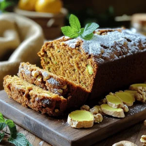 To make a delightful Zucchini Gingerbread, gather these simple ingredients: - 2 cups grated zucchini (about 1 medium zucchini) - 1/2 cup granulated sugar - 1/2 cup brown sugar, packed - 1/2 cup unsweetened applesauce - 1/4 cup vegetable oil - 2 large eggs - 1 teaspoon vanilla extract - 2 cups all-purpose flour - 1 teaspoon baking soda - 1 teaspoon baking powder - 2 teaspoons ground ginger - 1 teaspoon ground cinnamon - 1/2 teaspoon ground nutmeg - 1/4 teaspoon salt - 1/2 cup chopped walnuts or pecans (optional) - 1/4 cup golden raisins or dried cranberries (optional) If you follow a gluten-free diet, you can swap all-purpose flour for a gluten-free blend. For a vegan version, replace the eggs with flax eggs or applesauce. Use a plant-based oil for the same great taste. You can also try maple syrup instead of sugars for a more natural sweetener. Using fresh zucchini makes a big difference in flavor and moisture. Look for firm, shiny zucchini without blemishes. Fresh spices, like ginger and cinnamon, add more robust flavors to your gingerbread. Quality ingredients help ensure your dish tastes great. When you use the best, your Zucchini Gingerbread becomes a wholesome treat that you and your family will love. First, grab your medium zucchini. You want to wash it well, then grate it finely. The zucchini adds moisture and a soft texture to the gingerbread. You should have about two cups of grated zucchini when done. Next, in a large bowl, combine the grated zucchini with the following wet ingredients: - 1/2 cup granulated sugar - 1/2 cup brown sugar - 1/2 cup unsweetened applesauce - 1/4 cup vegetable oil - 2 large eggs - 1 teaspoon vanilla extract Mix these ingredients until they are well blended. You want to create a smooth and even mixture. This step helps all the flavors come together nicely. In a separate bowl, whisk together the dry ingredients: - 2 cups all-purpose flour - 1 teaspoon baking soda - 1 teaspoon baking powder - 2 teaspoons ground ginger - 1 teaspoon ground cinnamon - 1/2 teaspoon ground nutmeg - 1/4 teaspoon salt Make sure to mix these well. This step ensures that your spices and leavening agents are evenly distributed. Now, slowly add the dry mix to the wet mix. Stir gently until just combined. Be careful not to overmix. Overmixing can lead to a dense texture, which we want to avoid. If you choose to add extras like nuts or dried fruit, fold them in at this stage. Pour the batter into your prepared loaf pan. Smooth the top with a spatula to make it even. Place it in the preheated oven at 350°F (175°C). Bake for about 50 to 60 minutes. To check if your gingerbread is done, insert a toothpick into the center. If it comes out clean, it’s ready. If it has batter on it, give it a few more minutes. Once done, let it cool in the pan for 10 minutes. Then, transfer it to a wire rack to cool completely. Enjoy the delightful aroma while it cools! Many people make simple mistakes with zucchini gingerbread. One of the most common errors is not squeezing out excess moisture from the zucchini. If you skip this step, your bread can turn out soggy. Also, be careful not to overmix the batter. Overmixing can lead to a dense texture instead of a light, fluffy loaf. Lastly, ensure you measure your ingredients accurately. Too much flour or sugar can change the flavor and texture. To get the right texture, use fresh zucchini. Grate it finely and squeeze out the water with a clean kitchen towel. This keeps the bread moist without being too wet. Use a mix of granulated and brown sugar for a rich flavor. The applesauce also adds moisture and keeps the bread soft. When mixing, combine wet and dry ingredients until just blended. This helps keep the air in the batter, making it light. Zucchini gingerbread pairs well with many toppings. Cream cheese frosting adds a rich touch. You can also sprinkle powdered sugar on top for a sweet finish. Serve it warm with a cup of tea or coffee for a cozy treat. For a fun twist, add slices of fresh fruit or a dollop of yogurt on the side. This adds color and flavor, making the dish even more appealing. For the full recipe, check the beginning of this article. {{image_2}} You can change the taste of your zucchini gingerbread by adding spices. Nutmeg adds warmth and depth. A dash of cardamom brings a nice floral note. You can mix and match these spices. Try blending in some allspice or cloves for an extra kick. This makes your gingerbread unique and fun. Adding mix-ins can make your zucchini gingerbread even better. Nuts like walnuts or pecans give a nice crunch. Dried fruits, such as golden raisins or cranberries, add sweetness and chew. If you love chocolate, toss in some chocolate chips. This addition makes the treat feel special and indulgent. Icing or glaze can elevate your zucchini gingerbread. A simple glaze made from powdered sugar and a splash of milk works great. It adds sweetness and shine. You can also use a cream cheese frosting for a rich finish. This adds a creamy taste that pairs well with the spices in the bread. Enjoy exploring these variations! To keep your zucchini gingerbread fresh, store it in an airtight container. This helps prevent moisture loss. Place parchment paper between layers if you stack slices. Keep it in a cool, dry place. For longer storage, you can refrigerate it. The cold slows down spoilage and keeps it tasty for up to a week. Freezing zucchini gingerbread is easy and effective. First, let it cool completely after baking. Wrap the loaf tightly in plastic wrap, then in foil for extra protection. You can also slice it before freezing. This allows you to take out just what you need. It will stay good in the freezer for up to three months. Just remember to label the package with the date. To reheat zucchini gingerbread, slice it first. You can warm it in the microwave for about 10-15 seconds per slice. If you prefer a crispy texture, use an oven. Preheat it to 350°F (175°C) and place the slices on a baking sheet. Heat for about 5-10 minutes. Enjoy the warm, spiced aroma filling your kitchen. This step brings back its lovely flavor and moist texture. To store leftover Zucchini Gingerbread, wrap it in plastic wrap. Place it in an airtight container. This keeps it fresh for up to five days. You can also refrigerate it for longer shelf life. Just remember to let it cool completely before wrapping. Yes, you can use frozen zucchini. Just thaw it first and drain the excess water. Frozen zucchini works well since it retains its flavor. It also saves time in grating fresh zucchini. Zucchini Gingerbread pairs well with a few tasty options. You can serve it with a dollop of cream cheese frosting or a scoop of vanilla ice cream. For a lighter choice, top it with yogurt and fresh fruit. It also tastes great with a cup of tea or coffee, making it perfect for brunch! This blog post covered everything you need for Zucchini Gingerbread. We discussed key ingredients, including alternatives for diets. I shared how to prep and bake to perfection. You learned common mistakes to avoid and tips for perfect texture. We explored fun variations and serving ideas. Lastly, I gave storage tips to keep it fresh. Enjoy making this tasty treat at home. Your kitchen will smell wonderful, and the taste will impress!