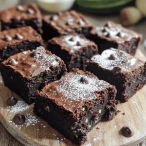 For my fudgy dark chocolate zucchini brownies, I focus on quality ingredients. Each one plays a key role in making these brownies rich and delicious. - Zucchini: Using finely shredded zucchini adds moisture. This makes the brownies soft and fudgy. Be sure to squeeze out extra water for the best texture. - Cocoa Powder: I choose unsweetened cocoa powder for a deep, rich flavor. It gives the brownies a bold chocolate taste without added sweetness. - Optional Add-ins: I love adding semi-sweet chocolate chips for extra bursts of chocolate. Chopped walnuts also add a nice crunch. Feel free to skip these if you prefer a smoother brownie. Using these ingredients helps create a treat that is both tasty and satisfying. For the full recipe, check out the details above. 1. Preheating the Oven: Set your oven to 350°F (175°C). This step is key for good baking. A hot oven helps the brownies rise and set properly. 2. Mixing Dry Ingredients: In a medium bowl, whisk together the cocoa powder, flour, baking powder, baking soda, and salt. This ensures even distribution. Proper mixing helps the brownies have a consistent texture. 3. Combining Wet Ingredients: In a large bowl, mix the granulated sugar, brown sugar, and vegetable oil until smooth. Then, add eggs one at a time, stirring well. Next, mix in the vanilla extract. Finally, fold in the shredded zucchini. Make sure to squeeze out excess moisture from the zucchini. This step helps keep your brownies from being too wet. 1. Pouring Batter into Pan: Pour the brownie batter into your greased or lined 8x8-inch baking pan. Use a spatula to spread it evenly. This ensures that every bite is just as fudgy as the last. 2. Baking Time: Place the pan in the oven. Bake for 25-30 minutes. To check for doneness, insert a toothpick into the center. It should come out mostly clean, with a few moist crumbs. This means the brownies are ready. 3. Cooling Process: After baking, let the brownies cool in the pan for at least 10 minutes. Then, transfer them to a wire rack to cool completely. Cooling helps the brownies set and makes them easier to cut. - Avoiding Overmixing: The secret to fudgy brownies lies in not overmixing. When you mix too much, you add air. This makes brownies cake-like instead of dense and fudgy. Mix just until the dry ingredients disappear. - Moisture Management: Properly squeezing your zucchini is crucial. Too much water will make your brownies soggy. Use a clean kitchen towel to press out excess moisture. This step helps keep texture rich and thick. - Greasing vs. Parchment Paper: Greasing your pan is quick, but parchment paper makes removal easy. If you use parchment, remember to leave some overhang. This will help you lift the brownies out easily. - Chocolate Options: Choosing the right chocolate chips matters. Semi-sweet chips work great for a balanced flavor. You can also use dark chocolate chips for a richer taste. Make sure to pick what you enjoy most! Try these tips when you bake your fudgy dark chocolate zucchini brownies. They will help you achieve the best results. For the complete recipe, check out the Full Recipe. {{image_2}} Gluten-Free Options: You can make these fudgy brownies gluten-free. Simply swap all-purpose flour for almond flour or oat flour. Both options will keep your brownies moist and rich. Dairy-Free Adaptations: For a dairy-free version, use vegan chocolate chips and substitute vegetable oil with coconut oil. This change adds a subtle coconut flavor and keeps the brownies fudgy. Spices and Extracts: To boost the chocolate flavor, add a teaspoon of espresso powder or a pinch of cinnamon. These spices will deepen the taste without overpowering the chocolate. Fruit Add-ins: You can also mix in fresh berries or chopped nuts. Raspberries or strawberries add a fresh burst, while walnuts give a nice crunch. Both options work well in the fudgy texture of the brownies. For the full recipe, check out the details above. Enjoy exploring these fun variations! To keep your fudgy dark chocolate zucchini brownies fresh, store them in an airtight container. This helps to lock in moisture and flavor. You can place a piece of parchment paper between layers to prevent sticking. If you want to keep them moist, add a slice of bread to the container. It acts like a sponge to absorb extra air. For refrigeration, place the airtight container in the fridge. This can extend their freshness for about a week. Just remember, cold brownies can be a bit firmer. Let them sit at room temperature for a few minutes before eating for the best texture. To enjoy these brownies later, freezing is a great option. Start by cutting the brownies into squares. Wrap each square tightly in plastic wrap or use freezer bags. This keeps them from drying out. Label the bags with the date, so you know how long they’ve been frozen. When you want to eat your brownies, take them out and let them thaw at room temperature. For an extra treat, you can warm them in the oven at 350°F (175°C) for about 10 minutes. This makes them soft and gooey again, just like when they were fresh. If you want more details, check out the Full Recipe. Can I use frozen zucchini? Yes, you can use frozen zucchini. Just thaw and drain it well. This helps keep your brownies moist without adding too much water. How do I know when the brownies are done? Check with a toothpick. Insert it into the center of the brownies. If it comes out with a few moist crumbs, they are done. If you see wet batter, bake a little longer. What can I substitute for eggs in this recipe? You can use unsweetened applesauce or mashed bananas as egg substitutes. Each egg can be replaced with 1/4 cup of applesauce or banana. This keeps the brownies moist and adds some sweetness. How long do these brownies last? These brownies last about 3 to 5 days at room temperature in an airtight container. You can also refrigerate them for up to a week. Can I make these brownies ahead of time? Yes, you can make them a day ahead. Just store them in an airtight container to keep them fresh. What’s the best way to cut fudgy brownies? Use a sharp knife for the best cuts. To prevent sticking, dip the knife in warm water and wipe it dry before each cut. This helps you get clean edges on your brownies. This blog covered all you need for perfect brownies. We explored key ingredients like zucchini and cocoa powder. I shared preparation steps for your batter and ensured you know how to bake and cool your brownies properly. With helpful tips for texture and great variations, you can make these brownies your own. Remember, storing them correctly keeps them fresh longer. Enjoy your baking, and have fun experimenting with flavors! You’ll create delicious treats that everyone will love.