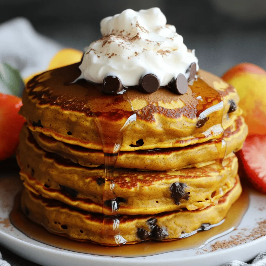Chocolate Chip Pumpkin Pancakes Delicious Fall Treat