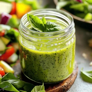 - 1 cup fresh basil leaves, packed - 1/4 cup extra virgin olive oil - 2 tablespoons apple cider vinegar - 1 teaspoon Dijon mustard - 1 clove garlic, minced - 1 tablespoon honey (or agave syrup for a vegan option) - Salt and pepper to taste Getting the right ingredients is key for a tasty basil vinaigrette. I recommend using fresh basil leaves. They give the vinaigrette a vibrant green color and a fresh taste. You can find fresh basil at most grocery stores or farmers' markets. Extra virgin olive oil is the best choice for this recipe. It adds a rich flavor and smooth texture. Apple cider vinegar provides a nice tang. Dijon mustard helps to emulsify the dressing and adds a touch of spice. Mincing the garlic helps to release its flavor evenly. Honey or agave syrup adds a hint of sweetness that balances the acidity. Finally, salt and pepper enhance all the flavors, making them stand out. - Blender or food processor - Measuring cups and spoons - Glass jar or dressing bottle for storage You will need a blender or food processor to mix everything well. It makes the vinaigrette creamy and smooth. Measuring cups and spoons ensure you add the right amounts of each ingredient. For storage, a glass jar or dressing bottle works best. This keeps your vinaigrette fresh and makes it easy to pour when you're ready to use it. To see how these ingredients come together, check out the Full Recipe for all the steps! 1. First, wash the basil leaves thoroughly. Rinse them under cool water. 2. After washing, dry the leaves gently with a paper towel. 3. Next, mince the garlic finely. This will add great flavor to your vinaigrette. 1. In your blender, add the packed basil leaves and minced garlic. 2. Pour in the apple cider vinegar and Dijon mustard. 3. Blend these ingredients until everything is smooth and well mixed. 4. With the blender running, slowly drizzle in the olive oil. This helps the vinaigrette become creamy. 1. After blending, add the honey or agave syrup. Blend briefly to mix it in. 2. Taste your vinaigrette, then adjust the seasoning. Add salt and pepper to your liking. 3. If the vinaigrette is too thick, add a little water. Blend again to reach your desired consistency. For the full recipe, check out the details above. Enjoy your fresh basil vinaigrette on salads or grilled veggies! To boost the flavor, try different vinegars. You can use red wine vinegar or balsamic vinegar. Each will give a new taste to your vinaigrette. You might also want to add other herbs. Fresh parsley or oregano can create a unique twist. Experiment with different mixes to find your favorite. If your vinaigrette is too thick, add a bit of water. Blend it again to mix well. You can also use more olive oil if you prefer. For a thinner dressing, a little lemon juice works great too. If it’s too thin, add more basil or honey. This will help thicken it back up. This basil vinaigrette shines on many salads. It’s perfect for a simple green salad with mixed greens. You can pair it with a tomato and cucumber salad too. Try it on grilled chicken or fish for a zesty kick. Drizzle it over roasted veggies for added flavor. This dressing truly enhances any dish! {{image_2}} You can easily swap out honey for agave syrup. Agave syrup gives the vinaigrette a sweet taste without using animal products. This change makes it a great choice for vegans. You can also try using different oils. For a lighter flavor, use avocado oil. If you want a stronger taste, use sesame oil. Each oil adds its unique twist to your salad. Want to kick up the flavor? Try adding garlic or shallots. Minced garlic adds a nice bite. Shallots give a sweet and mild onion flavor. Both create a more complex taste. Incorporating citrus flavors is another fun option. Add lemon or lime juice for brightness. Orange zest can also provide a sweet, refreshing touch. These additions make the vinaigrette even more vibrant. Making the vinaigrette vegan-friendly is simple. Just stick with agave syrup instead of honey. This keeps the flavor while meeting dietary needs. For gluten-free options, the recipe is already safe. All the ingredients are gluten-free. So, everyone can enjoy this delicious dressing without worry. To keep your basil vinaigrette fresh, use a glass jar or plastic container. These containers help keep air out, which preserves the flavor. Make sure the lid is tight. Store it in the fridge right after making it. This helps keep all the flavors vibrant. In the fridge, basil vinaigrette lasts about one week. After this time, it may lose its fresh taste. Signs of spoilage include a bad smell, color change, or mold. If you see any of these, it’s best to throw it away. You can freeze basil vinaigrette, but it’s not always the best choice. Freezing can change the texture. If you do freeze it, use an ice cube tray. Once frozen, transfer the cubes to a bag. To thaw, place the cubes in the fridge overnight. Stir well before using. This way, you keep some of the flavor intact. Enjoy your basil vinaigrette with salads, grilled meats, or veggies! For the full recipe, check out the details above. What else can I use basil vinaigrette for? Basil vinaigrette is great on salads. You can also drizzle it over grilled veggies. Try it on pasta or as a marinade for chicken and fish. It adds a fresh taste to many dishes. Can I use dried basil instead of fresh? You can use dried basil, but fresh is better. Dried basil has less flavor. If you must use dried, use about one-third the amount. It will still add some taste. What can I substitute for Dijon mustard? If you don’t have Dijon mustard, try yellow mustard. You can also use whole grain mustard for a different flavor. Honey mustard works too, but it will add sweetness. How to adjust for dietary restrictions? To make it vegan, use agave syrup instead of honey. Check the mustard label to ensure it's vegan. If you're gluten-free, most mustards are safe; just read the label. Why does my dressing separate? Dressing can separate if the oil and vinegar don’t mix well. This often happens if you don't blend long enough. Make sure to blend until it's smooth and creamy. Tips for achieving a creamy texture To get a creamy texture, blend slowly while adding oil. Adding a little water can help if it's thick. A touch of honey also helps to bind the ingredients together. Basil vinaigrette is simple and full of flavor. We started with fresh ingredients and easy steps. You learned how to blend it correctly and adjust it to your taste. The tips inspired you to try new flavors and pairings. Remember to store it right for fresh use later. With variations, you can cater to different diets, too. Enjoy creating and tasting your own dressing. It's a fun way to enhance your meals!