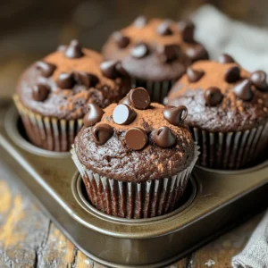 - 1 cup whole wheat flour - 1/2 cup unsweetened cocoa powder - 1/2 cup honey or maple syrup These three main ingredients form the base of our muffins. Whole wheat flour gives them a hearty texture and adds fiber. Unsweetened cocoa powder provides rich chocolate flavor without added sugar. Honey or maple syrup serves as a natural sweetener, making our muffins healthier and tastier. - 1/2 cup dark chocolate chips - 1/4 cup coconut oil, melted - 1/2 cup unsweetened applesauce You can add dark chocolate chips for extra chocolatey goodness. They also bring a fun texture. Coconut oil adds healthy fats and keeps the muffins moist. Unsweetened applesauce works as a natural binder and adds sweetness, making these muffins even more delicious. You can adjust these ingredients based on your taste or what you have on hand. For the full recipe, check out the detailed ingredient and instruction list. First, you need to preheat your oven to 350°F (175°C). This step warms the oven for even baking. While the oven heats up, prepare your muffin tin. You can line it with paper liners or lightly grease it. This prevents the muffins from sticking. Next, whisk the dry ingredients in a medium bowl. Combine 1 cup of whole wheat flour, 1/2 cup of unsweetened cocoa powder, 1 teaspoon of baking powder, 1/2 teaspoon of baking soda, and 1/4 teaspoon of salt. Mix them well so they blend evenly. In another large bowl, mix the wet ingredients. Combine 1/2 cup of honey or maple syrup, 1/2 cup of unsweetened applesauce, 1/4 cup of melted coconut oil, 2 large eggs, and 1 teaspoon of vanilla extract. Stir until the mixture is smooth and creamy. Now, it’s time to combine the wet and dry mixtures. Gradually add the dry mix to the wet mix. Stir gently until just combined. It’s okay to have some lumps; don’t overmix. Next, fold in 1/2 cup of dark chocolate chips. Make sure they are mixed evenly throughout the batter. Now, fill your muffin cups with the batter. Each cup should be about 3/4 full. Bake the muffins in your preheated oven for 15-18 minutes. To check if they are done, insert a toothpick into the center of a muffin. It should come out clean, with a few moist crumbs. After baking, let the muffins cool in the pan for 5 minutes. Then, transfer them to a wire rack to cool completely. You can find the Full Recipe above for detailed instructions and ingredient lists. To get that perfect fudgy texture in your muffins, avoid overmixing the batter. When you mix too much, you add air and make muffins more cake-like. Stir the batter gently until the ingredients just blend. A few lumps are fine! Adding melted coconut oil is also key. It helps keep the muffins soft and moist. Coconut oil enhances the chocolate flavor while keeping your muffins rich and fudgy. You can use it warm, but let it cool slightly before mixing it in. If you want to make your muffins even healthier, consider flour alternatives. Almond flour or oat flour can replace whole wheat flour. These options add unique flavors and textures, plus they are gluten-free! For sweeteners, you can swap honey or maple syrup with stevia or agave nectar. These options lower the sugar content while still providing sweetness. Just remember to adjust the amount since they can be sweeter than honey or syrup. For the full recipe, check the earlier section. {{image_2}} You can easily change this healthy fudgy double chocolate muffin recipe. Adding nuts or seeds can give the muffins a nice crunch. I love to toss in walnuts or pecans. They add flavor and good fats. You can also try seeds like sunflower or pumpkin seeds for a fun twist. Spicing up the muffins is another great idea. Try adding a little cinnamon for warmth and depth. Just a half teaspoon can make a big difference. If you want a hint of heat, add a pinch of cayenne pepper. It pairs nicely with chocolate! If you need to make these muffins vegan, it’s simple. Replace eggs with flaxseed meal or applesauce. For each egg, use 1 tablespoon of flaxseed mixed with 2.5 tablespoons of water. Let it sit for a few minutes until it thickens. You can also use a banana instead of eggs for a sweeter taste. For gluten-free options, swap the whole wheat flour with gluten-free all-purpose flour. Make sure it has a binding agent, like xanthan gum, for better texture. This keeps your muffins soft and fudgy without gluten. Don't forget to check the Full Recipe for more tips on making these muffins suit your diet! To keep your Healthy Fudgy Double Chocolate Muffins fresh, follow these steps. First, let them cool completely on a wire rack. This step prevents moisture buildup. Once cooled, store them in an airtight container. This keeps them moist and tasty. You can keep them at room temperature for up to three days. For longer storage, place them in the fridge, where they can last up to a week. Freezing muffins is easy! To freeze your muffins, wrap each one tightly in plastic wrap. This keeps air out and prevents freezer burn. Then, place the wrapped muffins in a freezer bag. You can freeze them for up to three months. When you're ready to enjoy one, just take it out and let it thaw at room temperature. For quicker reheating, you can microwave a muffin for about 15-20 seconds. This brings back that warm, fudgy texture. Enjoy your tasty treat any time! Yes, you can make these muffins vegan! To replace eggs, use one of these options: - 1/4 cup unsweetened applesauce for each egg - 1 tablespoon ground flaxseed mixed with 2.5 tablespoons water (let sit for 5 minutes) - 1/4 cup silken tofu blended until smooth These swaps will keep the muffins moist and fudgy. You can boost the nutrition of these muffins in several ways: - Add 1/4 cup of chia seeds for fiber and omega-3s. - Mix in a ripe banana instead of some applesauce for added potassium. - Swap half of the whole wheat flour with almond flour for healthy fats. These options enhance taste and nutrition without losing the fudgy texture. Reheating muffins can be tricky. Here are my tips to keep them moist: - Use the microwave for 10-15 seconds for a quick warm-up. - Alternatively, wrap them in foil and place them in a 350°F oven for 5-10 minutes. Both methods help retain their soft, fudgy goodness. For the complete list of ingredients and instructions, check out the Full Recipe for Healthy Fudgy Double Chocolate Muffins. This recipe will guide you step-by-step to create these delicious treats! In this post, we explored how to bake delicious and healthy muffins. We covered the key ingredients, such as whole wheat flour and cocoa powder, and optional add-ins like dark chocolate chips. You learned essential steps for mixing, baking, and storage, plus tips to achieve that perfect fudgy texture. Finally, we discussed variations and healthier substitutions. You now have all the tools to make muffins that fit your diet and taste. Enjoy baking, experimenting, and savoring your homemade treats!