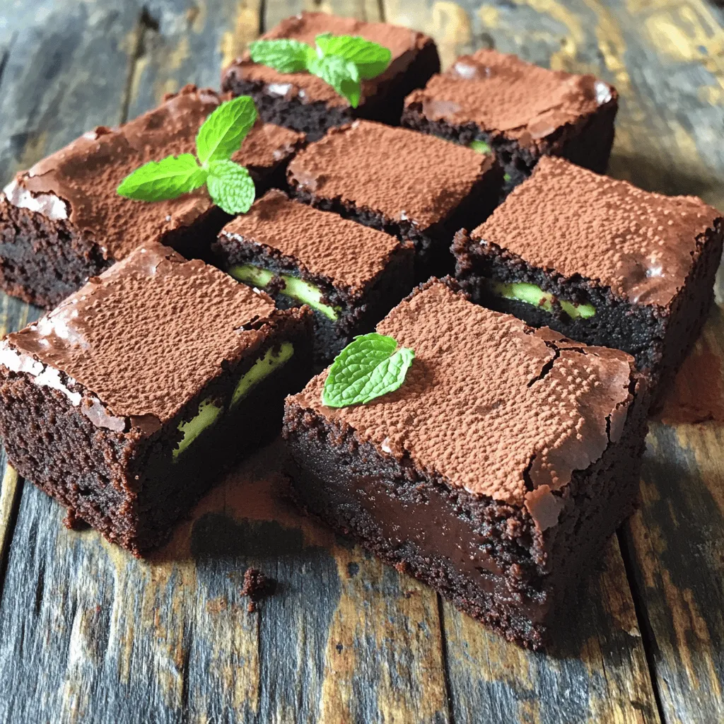- 1 cup grated zucchini - 1/2 cup whole wheat flour - 1/4 cup unsweetened cocoa powder - 1/2 cup honey or maple syrup - 2 large eggs - 1/4 cup unsweetened applesauce - 1 teaspoon vanilla extract - 1/2 teaspoon baking soda - 1/4 teaspoon salt - 1/2 cup dark chocolate chips - Optional: 1/4 cup chopped nuts When I make these healthy zucchini brownies, I focus on fresh, simple ingredients. The grated zucchini is the star. It gives moisture and nutrition without being seen. Whole wheat flour adds fiber, making these brownies a better choice than regular ones. Using cocoa powder brings that rich chocolate taste we all love. Honey or maple syrup sweetens without refined sugar. Eggs bind the mix together, helping everything hold up during baking. I also like to add unsweetened applesauce. This boosts moisture and flavor while cutting down on fat. A splash of vanilla extract adds warmth to the brownies. Baking soda helps them rise, while a pinch of salt balances the sweetness. Finally, dark chocolate chips bring in more chocolatey goodness. You can add nuts for a crunch. This mix of ingredients creates a treat that feels rich and satisfying. For the full recipe, check out the detailed instructions on how to prepare these brownies. First, preheat your oven to 350°F (175°C). This is the perfect temperature to bake your brownies. Next, prepare your baking dish. You can grease it with oil or line it with parchment paper. This step helps prevent sticking. Now, let’s mix the wet ingredients together. In a large bowl, whisk the honey or maple syrup, eggs, applesauce, and vanilla extract. Make sure these are well combined before adding zucchini. In another bowl, take the whole wheat flour, cocoa powder, baking soda, and salt. Mix these dry ingredients well. It’s key to have an even mix. Gradually add the dry mix to the wet ingredients. Stir gently until just combined. Avoid overmixing, as this can make your brownies tough. Now it’s time to bake! Pour the batter into your prepared dish, spreading it evenly. Bake in the preheated oven for 20-25 minutes. To check if they’re done, use a toothpick. Insert it in the center; it should come out mostly clean. A few crumbs are fine. Once baked, let the brownies cool in the pan for about 10 minutes before moving them to a wire rack. This helps them set up better before you cut them. Enjoy your delicious Healthy Zucchini Brownies! For the full recipe, refer to the earlier sections. Zucchini is a wonderful addition to brownies. It is low in calories and high in vitamins. This veggie helps keep your brownies light. Zucchini also adds moisture without extra fat. You get rich flavor without feeling guilty. To make the best zucchini brownies, avoid overmixing the batter. Stir until just combined for a nice, fudgy texture. After baking, let the brownies cool before cutting. This keeps them from falling apart. A 10-minute wait can make a big difference. For a stunning presentation, cut the brownies into neat squares. You can dust them with cocoa powder for flair. Adding fresh mint leaves on top looks great too. Pair your brownies with a glass of milk or coffee. You can also serve them warm with a scoop of ice cream for a treat. Check out the Full Recipe for more tips! {{image_2}} To make these brownies gluten-free, swap the whole wheat flour for a gluten-free blend. Look for a mix that includes brown rice flour and almond flour. This will keep the texture rich while making it safe for those who can't have gluten. You might need to add an extra egg or some xanthan gum for the right consistency. You can play with flavors to make these brownies your own. Adding spices like cinnamon or nutmeg can enhance the taste. Just a pinch of either will add warmth and depth. You could also stir in some dried fruit, like cherries or cranberries. They add a nice chewiness and a burst of sweetness. If you want to make these brownies vegan, you can easily swap out a few ingredients. Use flaxseed meal mixed with water as an egg replacer. Mix one tablespoon of flaxseed meal with three tablespoons of water and let it sit for a few minutes. For the honey, switch to maple syrup or agave nectar. These simple swaps keep the brownies delicious and cruelty-free. You can find the full recipe above to get started on these tasty treats! To keep your healthy zucchini brownies fresh, store them in an airtight container. This keeps moisture out and helps maintain their rich texture. If you want, place a piece of parchment paper between layers of brownies. This prevents them from sticking together. For best results, keep the container in a cool, dry spot. If you need to store them longer, refrigeration is a good option. Just remember to seal the container tightly. The brownies will taste great even after a few days in the fridge. Freezing is a smart way to save your brownies for later. To freeze them, first, let them cool completely. Next, cut them into squares. Wrap each square in plastic wrap or foil. Then, place them in a freezer-safe bag or container. This prevents freezer burn. When you're ready to enjoy them, take out a square and let it thaw in the fridge overnight. You can also microwave it for about 15 seconds to warm it up. These brownies will stay good in the freezer for about three months. After that, they may lose some flavor and texture. How long can leftover brownies last? If stored properly in an airtight container, these brownies can last about a week at room temperature. In the fridge, they can stay fresh for up to two weeks. However, freezing them is best for the longest shelf life. Enjoying your brownies within a week or two ensures they taste their best. You can find the full recipe for these delicious treats above. Yes, you can use frozen zucchini. Just make sure to thaw and squeeze out excess water. This helps keep your brownies from becoming too wet. Frozen zucchini works well since it retains its flavor and nutrients. To reduce sweetness, cut back on honey or maple syrup. You can replace some with unsweetened applesauce. Another option is to use cocoa powder to balance the sweetness. Adjusting these ingredients keeps the flavor rich without being overly sweet. You can use semi-sweet or milk chocolate chips if you want a sweeter taste. For a dairy-free option, try carob chips. If you're avoiding chocolate, use nuts or dried fruits for added texture and flavor. Each option brings a new twist to your brownies. These zucchini brownies combine healthy ingredients and simple steps to create a treat you’ll love. Remember, zucchini adds moisture while keeping calories low. Use the tips shared to customize them to your taste. Whether you choose gluten-free or vegan versions, these brownies fit many diets. Store them well to keep them fresh. Enjoy making these flavorful brownies that satisfy your cravings without guilt. You’ll impress yourself and others with this delicious, healthy dessert.
