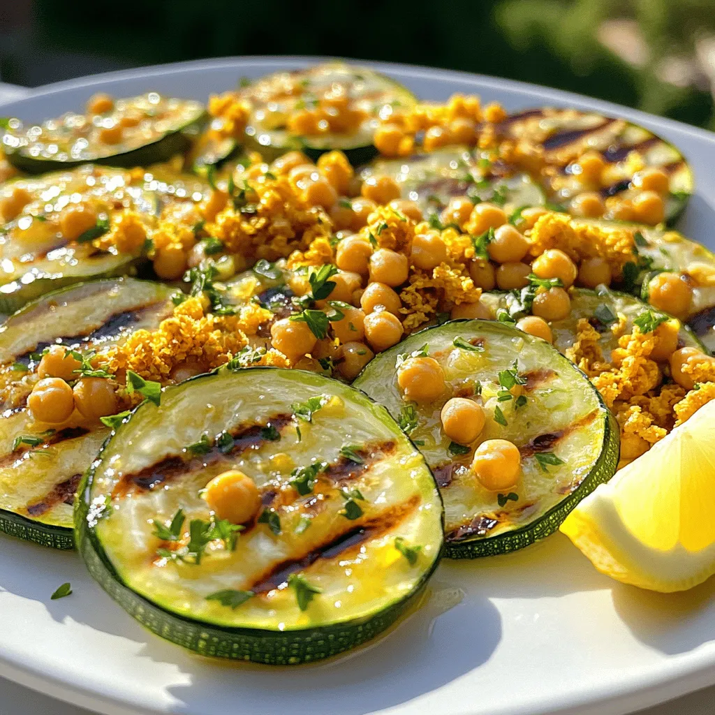 Lemony Grilled Zucchini & Crispy Chickpeas Delight