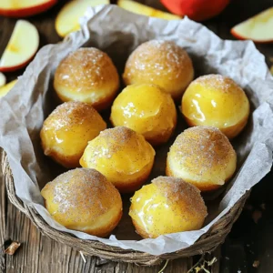 To make these tasty bites, you need the following: - 2 cups all-purpose flour - 1 teaspoon baking powder - 1 teaspoon baking soda - 1/2 teaspoon salt - 1 teaspoon ground cinnamon - 1/2 teaspoon ground nutmeg - 3/4 cup apple cider - 1/2 cup granulated sugar - 1/4 cup brown sugar, packed - 1/2 cup unsweetened applesauce - 1 large egg - 2 tablespoons vegetable oil - 1 teaspoon vanilla extract - 1/4 cup granulated sugar (for coating) - 1 teaspoon cinnamon (for coating) To create the perfect texture, use all-purpose flour. Baking powder and baking soda help the donut holes rise. Salt brings out the flavors. Ground cinnamon and nutmeg add warmth and spice, making these treats feel like fall. Apple cider gives a fresh, fruity taste. The sugars, both granulated and brown, sweeten the batter and keep it moist. Applesauce adds extra moisture and flavor, while the egg binds everything together. Vegetable oil keeps the donut holes tender. Lastly, vanilla extract enhances the overall flavor. If you need to make changes, here are some ideas: - Use whole wheat flour for a heartier option. - Substitute almond milk for apple cider if you want a dairy-free treat. - Try maple syrup instead of granulated sugar for a unique taste. - Use coconut oil in place of vegetable oil for a hint of tropical flavor. - If you want a fruitier taste, add diced apples or cranberries to the batter. These swaps can help you make this recipe your own while keeping it delicious! First, gather all your ingredients. You’ll need flour, baking powder, baking soda, salt, ground cinnamon, ground nutmeg, apple cider, granulated sugar, brown sugar, unsweetened applesauce, an egg, vegetable oil, and vanilla extract. Preheat your oven to 350°F (175°C). Grease a mini muffin pan or donut hole pan with non-stick cooking spray. This step keeps your donut holes from sticking. In a mixing bowl, sift the flour, baking powder, baking soda, salt, cinnamon, and nutmeg. This helps mix the dry ingredients and adds air. In another bowl, combine the apple cider, granulated sugar, brown sugar, applesauce, egg, vegetable oil, and vanilla extract. Whisk this mixture well until it’s smooth. Now, gently fold the dry mix into the wet mix with a spatula. Be careful! Overmixing will make the donut holes tough. A few lumps are okay. Spoon the batter into your pan, filling each cavity about two-thirds full. This gives them space to rise. Bake in the preheated oven for 12-15 minutes. Check with a toothpick; it should come out clean when they are done. While they bake, mix 1/4 cup of granulated sugar with 1 teaspoon of cinnamon in a small bowl for the coating. After baking, let the donut holes cool for about 5 minutes. Then, gently roll each one in the cinnamon-sugar mix. Enjoy the tasty fall flavors in every bite! For the full recipe, be sure to check out the earlier section. To achieve the best texture, do not overmix your batter. Mix until just combined. A few lumps are okay, and this helps keep the donut holes light and airy. Use a mini muffin or donut hole pan for the best shape and size. Filling each cavity about two-thirds full prevents overflow during baking. Want to boost flavor? Add a splash of maple syrup to the wet ingredients. This gives a rich taste. You can also mix in finely chopped apples for extra texture. For a twist, try adding a pinch of ginger or cardamom with the spices. These flavors meld well with cinnamon and nutmeg. A common mistake is not measuring ingredients correctly. Use proper measuring cups for dry and liquid ingredients. Another mistake is skipping the cooling step. Donut holes need to cool slightly before rolling in sugar. This ensures the sugar sticks well. Finally, avoid opening the oven too soon. This can cause your donut holes to sink. {{image_2}} You can easily make these donut holes gluten-free. Just swap regular flour for a gluten-free blend. Look for a blend that works well in baking. Make sure it has a good rise. This way, you still get a soft and tasty treat without gluten. Want to mix it up? Try adding different spices like ginger or cloves. You can also use different types of sugar. Coconut sugar adds a nice caramel flavor. If you want more fruit, toss in some chopped apples or even raisins. These add-ins make each bite unique and exciting. Make these donut holes your own for any season! In winter, add a touch of peppermint extract. For spring, mix in lemon zest for a fresh twist. In summer, try using peach or plum cider instead of apple cider. Each season brings a new taste that keeps this treat fresh and fun. To keep your baked apple cider donut holes fresh, let them cool first. Once cool, place them in an airtight container. This helps to seal in the moisture and flavor. You can store them at room temperature for up to three days. If you need them to last longer, consider freezing. Freezing is a great way to save leftovers. First, allow the donut holes to cool completely. Next, place them in a single layer on a baking sheet. Freeze them for about an hour. This step prevents them from sticking together. After they are frozen, transfer them to a freezer bag or container. Be sure to label it with the date. They can stay fresh for up to three months. When you're ready to enjoy your frozen donut holes, take them out of the freezer. Let them thaw at room temperature for about 30 minutes. For a warm treat, place them in a preheated oven at 350°F for about 5 to 7 minutes. You can also use the microwave for 10 to 15 seconds if you're in a hurry. Just be careful not to overheat them, or they might get tough. Enjoy them warm for the best taste! Your donut holes are done when they are golden brown. Insert a toothpick in the center. If it comes out clean, they are ready. You can also lightly press the top; if it springs back, they are done. This simple test helps ensure they are baked perfectly. You can use fresh apple juice, but the taste will change. Apple cider gives a richer flavor. If you want a fresh apple taste, blend peeled apples into a puree. You can also mix apple juice with a bit of cinnamon to mimic the cider’s flavor. Serve your donut holes warm for the best taste. Place them in a rustic basket with parchment paper. This adds charm to your presentation. You can also sprinkle some apple slices around for color. Pair them with hot apple cider or coffee for a cozy treat. For the complete recipe, check out the Full Recipe section. In this post, we explored how to make baked apple cider donut holes. We covered the ingredients, step-by-step instructions, and valuable tips for perfecting your donuts. Variations for dietary needs and storage methods will keep your treats fresh. Remember, baking is fun, so don’t be afraid to experiment. Enjoy your delicious donut holes with family and friends! You now have the tools to bake with confidence.