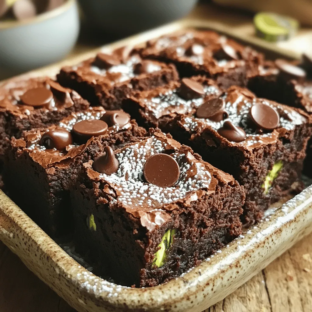To create the best Decadent Chocolate Zucchini Brownies, gather these simple ingredients: - 1 cup grated zucchini (about 1 small zucchini) - 1/2 cup unsweetened cocoa powder - 1 cup all-purpose flour - 1/2 teaspoon baking soda - 1/4 teaspoon salt - 1/2 cup granulated sugar - 1/2 cup brown sugar, packed - 1/2 cup vegetable oil (or melted coconut oil) - 2 large eggs - 1 teaspoon vanilla extract - 1/2 cup chocolate chips (dark or semi-sweet) - Optional: 1/4 cup chopped walnuts or pecans You can swap some ingredients for alternatives. Use whole wheat flour for more fiber. You may also use coconut sugar instead of granulated sugar. If you want a lighter version, consider using applesauce instead of oil. For a nut-free option, skip the walnuts or pecans. Adding zucchini to brownies increases moisture. It also adds nutrients without changing the flavor. Zucchini is low in calories and rich in vitamins. It provides fiber, promoting healthy digestion. Plus, it helps you sneak in vegetables while enjoying a treat! Start by gathering all your ingredients. You will need: - 1 cup grated zucchini (about 1 small zucchini) - 1/2 cup unsweetened cocoa powder - 1 cup all-purpose flour - 1/2 teaspoon baking soda - 1/4 teaspoon salt - 1/2 cup granulated sugar - 1/2 cup brown sugar, packed - 1/2 cup vegetable oil (or melted coconut oil) - 2 large eggs - 1 teaspoon vanilla extract - 1/2 cup chocolate chips (dark or semi-sweet) - Optional: 1/4 cup chopped walnuts or pecans Next, preheat your oven to 350°F (175°C). Greasing a 9x9-inch baking pan or lining it with parchment paper helps with easy removal later. In a medium bowl, combine the grated zucchini, vegetable oil, granulated sugar, brown sugar, eggs, and vanilla extract. Whisk these ingredients until they mix well. In a separate large bowl, sift together the cocoa powder, all-purpose flour, baking soda, and salt. This step helps remove lumps and makes your brownies smooth. Now, pour the zucchini mixture into the dry ingredients. Gently fold these together until just combined. Be careful not to overmix. Finally, stir in the chocolate chips and optional nuts, spreading them evenly through the batter. Pour the batter into your prepared baking pan. Use a spatula to smooth the top. Place the pan in your preheated oven. Bake for 25-30 minutes. To check for doneness, insert a toothpick into the center of the brownies. If it comes out with a few moist crumbs, they are ready. If it comes out with wet batter, bake for a few more minutes. After 25-30 minutes, start checking your brownies. Insert a toothpick into the center. If it has a few moist crumbs, your brownies are done. If the toothpick has wet batter on it, keep baking. Once they are done, take the pan out of the oven. Let the brownies cool in the pan for at least 15 minutes. Then, transfer them to a wire rack to cool completely. When they are cool, cut them into squares and enjoy your decadent brownies! For an extra treat, dust them with powdered sugar or serve with ice cream. For more details, check the Full Recipe. To get the best texture in your brownies, use fresh zucchini. Grate it finely so it blends well. Too much moisture can make them soggy. Be sure to squeeze out excess water from the grated zucchini. This step helps keep your brownies rich and fudgy. One common mistake is overmixing the batter. Mix until just combined to keep brownies soft. Another mistake is skipping the cooling time. Letting the brownies cool helps them set properly. If you cut them too soon, they may fall apart. To boost the flavor, add a pinch of espresso powder. This small addition brings out the chocolate taste. You can also swap some of the granulated sugar for brown sugar. This change adds moisture and depth to the flavor. Try using different types of chocolate chips, like milk or white chocolate, for a unique twist. For extra crunch, fold in nuts or seeds. For the full recipe, check out the Decadent Chocolate Zucchini Brownies. {{image_2}} You can make these brownies gluten-free by using almond flour or a gluten-free blend. Just replace the all-purpose flour with the same amount of your chosen flour. This swap keeps the brownies moist and tasty. Always check that your other ingredients, like baking soda, are gluten-free too. If you want to cut down on sugar, try maple syrup or honey. Use about three-quarters of a cup for every cup of sugar. You can also use stevia or monk fruit sweetener. They are great for keeping the brownies sweet without the carbs. Just remember, these alternatives may change the texture slightly. You can boost the flavor with fun mix-ins. Try adding a teaspoon of espresso powder for a rich taste. You could also mix in some peanut butter or almond butter for a nutty twist. For more texture, add shredded coconut or dried fruit. Nuts like walnuts or pecans add crunch too. These options can make your brownies unique and more exciting. Check out the Full Recipe for the main ingredients and steps! To keep your brownies fresh, place them in an airtight container. You can store them at room temperature for up to three days. If you want to keep them longer, refrigeration is a good option. Just make sure to cover them well. This helps prevent them from drying out. Freezing brownies is simple and a great way to save them. First, let the brownies cool completely. Then, cut them into squares. Wrap each square in plastic wrap and place them in a freezer-safe bag. They can last up to three months in the freezer. When you want one, just take it out and let it thaw at room temperature. To enjoy your brownies warm, heat them in the oven. Set your oven to 350°F (175°C). Place the brownies on a baking sheet. Heat them for about 10 minutes. You can also use a microwave. Just warm each piece for 15 to 20 seconds. This brings back their fudgy texture. Want to make them even better? Top with ice cream after reheating! For the full recipe, check the guide above. No, you cannot taste the zucchini in these brownies. The cocoa powder and sugars mask its flavor. Zucchini adds moisture and a soft texture. This makes the brownies rich and fudgy. If you worry about taste, use less zucchini. But remember, too little may change the texture. To make these brownies vegan, swap the eggs for flax eggs. Mix one tablespoon of flaxseed meal with three tablespoons of water. Let it sit for five minutes to thicken. Also, replace the vegetable oil with melted coconut oil. Ensure your chocolate chips are dairy-free too. You can get creative with mix-ins! Here are some great options: - Chopped nuts like walnuts or pecans - Dried fruits like cherries or cranberries - Peanut butter or almond butter swirls - White chocolate chips for a sweet twist Feel free to mix and match these options for fun flavors! For the full recipe, check out the link above. These brownies combine simple ingredients and step-by-step directions for great results. I shared tips to get the best texture and flavor. You learned about options like gluten-free and vegan versions. Storage methods ensure your brownies stay fresh, while the FAQs address common concerns. With these insights, you can create delicious brownies that everyone will love. Enjoy experimenting and sharing your tasty treats!