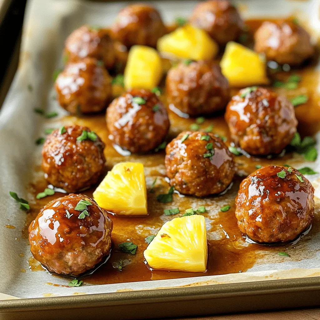 Savory 3 Ingredient Hawaiian Meatballs Recipe