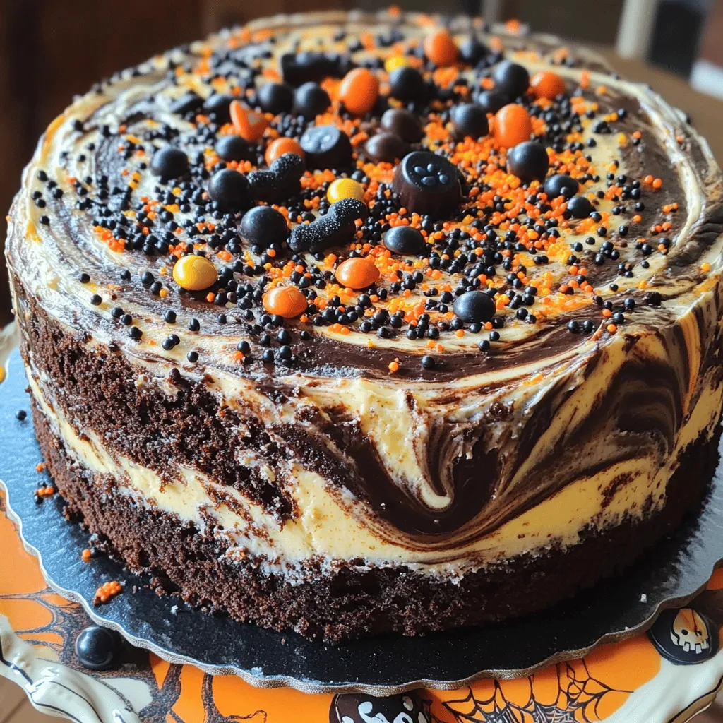 Spooky Halloween Marble Cake Festive and Fun Treat