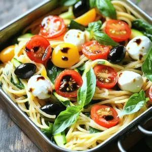 To make the perfect Spaghetti Lunchbox Delight, you need these key ingredients: - 8 oz (225g) spaghetti - 1 cup cherry tomatoes, halved - 1 small zucchini, spiralized or finely chopped - 1 cup spinach leaves - ½ cup mozzarella balls, halved - ¼ cup black olives, sliced - 2 tablespoons olive oil - 1 tablespoon balsamic vinegar - 1 teaspoon Italian seasoning - Salt and pepper to taste - Fresh basil leaves for garnish Each ingredient plays an important role in flavor and texture. The spaghetti serves as the base. Cherry tomatoes add sweetness, while zucchini brings crunch. Spinach gives a fresh taste, and mozzarella adds creaminess. Olives offer a salty bite, and the dressing ties everything together. You can easily adjust this recipe to fit different needs. - Gluten-Free: Use gluten-free pasta instead of regular spaghetti. - Dairy-Free: Swap mozzarella for vegan cheese or leave it out altogether. - Low-Carb: Try spiralized zucchini or spaghetti squash as a pasta replacement. - Nut-Free: Ensure that your chosen dressings do not contain nuts. These substitutions keep the meal tasty while meeting dietary needs. Want to boost the taste? Here are some fun add-ins: - Protein: Add grilled chicken or chickpeas for a hearty option. - Herbs: Mix in fresh herbs like parsley or thyme for a fresh kick. - Spices: Sprinkle some chili flakes for heat or lemon zest for brightness. Feel free to get creative! These extras make your Spaghetti Lunchbox even more delicious. For the full recipe, check the main section. To start, grab a large pot and fill it with water. Add a pinch of salt and bring it to a boil. Once the water bubbles, add 8 oz of spaghetti. Cook it for about 8 to 10 minutes, or until it feels firm yet tender. This is called al dente. When done, drain the spaghetti and rinse it under cold water. This stops the cooking and helps it cool down quickly. Next, let’s make the dressing. In a small bowl, mix 2 tablespoons of olive oil, 1 tablespoon of balsamic vinegar, and 1 teaspoon of Italian seasoning. Add a pinch of salt and pepper. Whisk it all together until it blends well. Now, in a big mixing bowl, combine the spaghetti, 1 cup of halved cherry tomatoes, 1 small spiralized zucchini, 1 cup of spinach, ½ cup of mozzarella balls, and ¼ cup of sliced black olives. Pour the dressing over this mix. Toss gently until everything is coated in that tasty dressing. Now comes the fun part—packing! Take your spaghetti mix and divide it into lunchboxes. Top each box with fresh basil leaves for a nice touch. This makes your meal look pretty and adds flavor. You can eat it right away, or store it in the fridge for up to 2 days. It tastes great cold or at room temperature. Enjoy your Spaghetti Lunchbox Delight! For more details, check the Full Recipe. To keep your lunchbox clean, use containers with tight lids. Choose ones made for liquids. Stack your spaghetti with veggies on top to avoid sogginess. Place a paper towel inside to absorb extra moisture. This helps keep your meal fresh and neat. To keep spaghetti fresh, store it in an airtight container. Let it cool before packing to prevent steam buildup. Add dressing just before eating. This keeps everything crunchy and tasty. Adding a layer of spinach on top can also help. It provides a barrier to moisture from the other ingredients. Cook double the amount of spaghetti one day. Store half for another meal. Use pre-chopped veggies to save time. You can also buy spiralized zucchini. This cuts prep time by half. Meal prep on the weekend makes busy days easier. Pack your lunchboxes the night before. This way, you grab and go in the morning! For the full recipe, check out the Spaghetti Lunchbox Delight. {{image_2}} Kids love fun shapes and bright colors. You can make spaghetti exciting! Use fun pasta shapes like stars or hearts. Add veggies like carrots and bell peppers for color. Kids also enjoy adding meatballs or mini sausages. These make the meal more filling. You can even let them pick their toppings. That way, they feel involved and excited to eat their lunch. For a vegetarian twist, just skip the meat. You can keep the cheese or use a vegan cheese. For a vegan option, replace mozzarella with avocado or nuts. You can add chickpeas or lentils for protein. These beans add texture and flavor. Try adding roasted veggies too, like bell peppers or eggplant. They give a lovely taste and make your meal colorful. Sauce can change everything! While the basic dressing is great, you can explore more flavors. Try a pesto sauce made from basil and nuts. It gives a fresh taste. Alfredo sauce is creamy and rich, perfect for a change. For a kick, use a spicy marinara or arrabbiata sauce. You can even mix sauces for a unique flavor. Don't be afraid to get creative! Check out the Full Recipe for more ideas. To keep your spaghetti fresh, store it in an airtight container. This helps prevent it from drying out. You can refrigerate the lunchbox for up to two days. Make sure to allow it to cool before sealing. When ready to eat, you can enjoy it cold or let it sit at room temperature for a bit. If you want to make meals ahead of time, freezing is a great option. First, let the spaghetti cool completely. Then, pack it in freezer-safe containers. You can also use freezer bags for easy storage. Be sure to remove as much air as possible. This helps prevent freezer burn. When ready to eat, thaw it in the fridge overnight and reheat. Leftover spaghetti can last in the fridge for about two days. If you freeze it, it can last for up to three months. Always check for signs of spoilage, like off smells or unusual colors. Trust your senses! If it seems off, throw it out. Enjoy delicious meals with your Spaghetti Lunchbox Delight! For the full recipe, visit the recipe section. Yes, you can make this spaghetti lunchbox recipe ahead of time. I recommend preparing it the night before. This way, the flavors blend nicely. Just store it in the fridge until you are ready to eat. You can enjoy it cold or let it sit for a bit at room temperature. A sturdy lunchbox with compartments works best for spaghetti. Look for one that has a tight seal to avoid spills. I prefer a box that keeps the sauce separate from the pasta until you are ready to eat. This keeps everything fresh and tasty. To keep spaghetti from sticking, rinse it in cold water after cooking. This stops the cooking process and cools it down. You can also toss the pasta with a little olive oil. This adds flavor and helps keep it separate. If you follow these tips, your lunchbox will have perfect spaghetti every time! This blog post covered everything you need for a perfect spaghetti lunchbox. We discussed the essential ingredients, tasty variations, and smart packing tips. I shared ways to customize your meal for different diets and preferences. You learned how to avoid messes and keep your spaghetti fresh. In closing, with these tips, your spaghetti lunchboxes can be fun, easy, and delicious. Enjoy making them for yourself or your family!