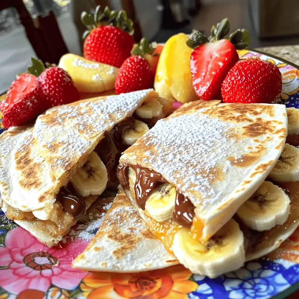 Irresistible Strawberry Banana Nutella Quesadillas