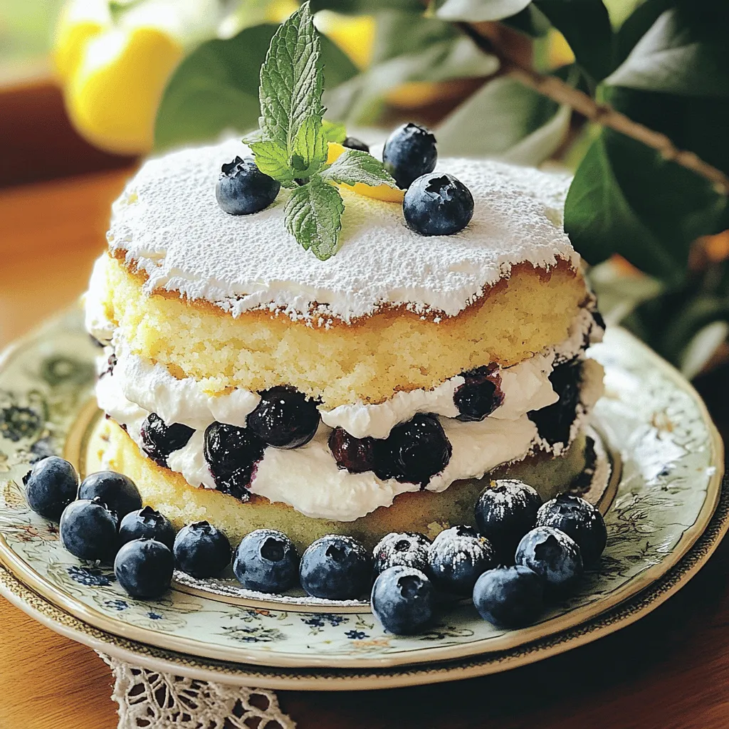 - all-purpose flour - almond flour - baking powder - salt - granulated sugar - Earl Grey tea bags - fresh blueberries - lemon zest - vanilla extract - unsalted butter - powdered sugar for dusting - additional garnishes For this cake, I use some key ingredients. The all-purpose flour and almond flour form a tasty base. The baking powder helps the cake rise well. Salt brings out the flavors, while granulated sugar adds sweetness. Now, let's talk about special ingredients. Earl Grey tea bags give the cake a unique flavor. You can use fresh blueberries for a burst of fruitiness. Lemon zest adds a nice zing, while vanilla extract rounds out the taste. Unsalted butter keeps the cake moist and rich. You can also consider optional ingredients. Powdered sugar for dusting adds a sweet touch on top. Additional garnishes, like mint or more blueberries, make your cake look even better. For the full recipe, you can check out the detailed instructions and make this delightful dessert today! 1. First, preheat your oven to 350°F (175°C). This temperature ensures a nice bake. 2. Grease and flour a 9-inch round cake pan. This helps the cake slide out easily. 3. Next, take a small saucepan and heat ½ cup of milk over low heat. 4. Add 3-4 Earl Grey tea bags to the milk. Let it steep for about 10 minutes. 5. After steeping, remove and discard the tea bags. Let the milk cool a bit. 1. In a large mixing bowl, whisk together these dry ingredients: - 1 cup all-purpose flour - 1 cup almond flour - 1 teaspoon baking powder - ½ teaspoon salt 2. In another bowl, cream ½ cup softened unsalted butter and 1 cup granulated sugar. Beat until light and fluffy, about 3-5 minutes. 3. Now, add 2 large eggs one at a time. Mix well after each egg. 4. Stir in the lemon zest and 1 teaspoon of vanilla extract for extra flavor. 1. Gradually mix the dry ingredients into the butter mixture. 2. Alternate adding the Earl Grey-infused milk, starting and ending with the dry mix. 3. Mix until just combined; don’t overmix. 4. Gently fold in 1 cup of fresh blueberries. This adds a sweet burst to your cake. 5. Pour the batter into the prepared cake pan. Spread it out evenly. 6. Bake in the oven for 30-35 minutes. Check with a toothpick; it should come out clean. 7. Allow the cake to cool in the pan for 10 minutes. Then, transfer it to a wire rack to cool completely. For the full recipe, check the earlier section. Enjoy making this delightful cake! To ensure an even bake, always preheat your oven to 350°F (175°C). Greasing and flouring your cake pan helps the cake release easily. Use an oven thermometer to check the correct temperature. For checking doneness, insert a toothpick into the center of the cake. If it comes out clean, the cake is ready. If it has wet batter, bake a bit longer. Using fresh blueberries gives the best flavor and texture. They burst with juice when baked. If you only have frozen blueberries, rinse them under cold water. This helps prevent them from sinking in the batter. You can add variations to the flavor. Try lemon zest for a bright twist. Adding a splash of almond extract can also elevate your cake. For garnishing ideas, serve slices on a beautiful dessert plate. Add fresh blueberries and a sprig of mint for color. For plate presentation, dust the top of the cake with powdered sugar. This adds a nice touch. You can also drizzle a bit of lemon glaze on top for extra flair. {{image_2}} You can change the tea in this recipe for new flavors. Chai adds spice, while green tea gives a fresh taste. Each tea shifts the cake's profile, making it fun to experiment. You can also add nuts like walnuts or pecans for crunch. Other fruits like raspberries or strawberries work well too. These small changes keep each cake unique and exciting. If you need gluten-free options, try oat flour instead of all-purpose flour. This swap keeps the cake tasty and light. For those who want vegan choices, replace eggs with flaxseed meal mixed with water. Use coconut oil instead of butter for a creamy texture. These adjustments allow everyone to enjoy this cake, no matter their diet. You can make this cake in smaller sizes. Cupcakes are a great choice for parties or gifts. Simply fill cupcake liners with the batter and bake for about 20 minutes. You can also use different pan sizes. A smaller round pan or a loaf pan works well. Baking times will vary, so always check for doneness with a toothpick. This way, you have options for every occasion. For the full recipe, check the previous section. Enjoy your baking adventure! To keep your Earl Grey blueberry cake fresh, follow these best practices: - Allow the cake to cool completely before storing. - Wrap the cake tightly with plastic wrap or aluminum foil. - Place the wrapped cake in an airtight container to prevent moisture loss. For longer storage, use a cake dome or a cake keeper. These containers help keep the cake moist and safe from other strong odors in your fridge. If you want to freeze your cake, here’s how: - Cut the cake into individual slices for easy thawing. - Wrap each slice in plastic wrap, then place them in a freezer-safe bag. - Label the bag with the date to keep track of freshness. When you're ready to enjoy, thaw the cake in the fridge overnight. For the best taste, let it sit at room temperature for about 30 minutes before serving. This will help restore its soft texture. In the fridge, your Earl Grey blueberry cake can last up to five days. Always check for these signs of spoilage: - A sour smell or off taste - Visible mold growth - A dry or hard texture If you notice any of these signs, it's best to discard the cake. Enjoy your delicious treat while it's fresh! Yes, you can use other types of tea! Try chai for a spicy flavor. Green tea adds a fresh taste. You can also use herbal teas like chamomile for a calming effect. Each tea brings its own twist to the cake. Just remember to adjust the steeping time based on the tea type. To keep blueberries from sinking, coat them in flour before adding them to the batter. This helps them stay suspended in the cake. Simply toss the blueberries in a teaspoon of flour. Then fold them gently into the batter. This trick works every time! Yes, you can make this cake ahead of time! Bake it a day or two before you need it. Once cooled, wrap it in plastic wrap. Store it at room temperature. You can also freeze it for longer storage. Just remember to thaw it before serving. For the best taste, dust with powdered sugar just before serving. For the full recipe, check out the guide above! This blog post outlined a simple and tasty cake recipe. We covered essential, special, and optional ingredients. You learned the steps to prepare, mix, and bake the cake. Tips for perfecting your bake and ideas for variations helped enhance your dish. Finally, we discussed storage methods to keep your cake fresh. Now, you can try this delicious cake with your favorite flavors. Enjoy baking and sharing it with family and friends!