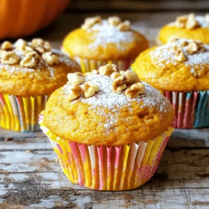 To make my best pumpkin muffins, you will need: - 1 cup canned pumpkin puree - 1/2 cup vegetable oil - 1 cup brown sugar, packed - 2 large eggs - 1 teaspoon vanilla extract - 1 1/2 cups all-purpose flour - 1 teaspoon baking soda - 1/2 teaspoon baking powder - 1 teaspoon pumpkin pie spice - 1/2 teaspoon cinnamon - 1/4 teaspoon salt - 1/2 cup chopped walnuts or pecans (optional) - 1/4 cup chocolate chips (optional) Measuring is key for great muffins. Here are some tips to help: - Use dry measuring cups for flour and sugar. - Spoon flour into the cup, then level it off with a knife. - For liquid ingredients, use a clear measuring cup. - Always pack brown sugar for accurate measuring. Want to make your muffins even tastier? Here are some fun add-ins: - Chopped apples for sweetness and texture. - Dried cranberries for a tart kick. - Oats for a hearty touch. - Swap nuts for seeds if you prefer a nut-free option. Feel free to mix and match these add-ins to make your muffins unique! For the full recipe, check out My Best Pumpkin Muffins Recipe. Start by preheating your oven to 350°F (175°C). This step is key to get the muffins just right. While the oven warms up, grab your muffin tin. Line it with paper liners or spray it with cooking spray. This helps the muffins pop out easily after baking. In a large bowl, mix the wet ingredients. Add 1 cup of canned pumpkin puree, 1/2 cup vegetable oil, and 1 cup brown sugar. Crack in 2 large eggs and pour in 1 teaspoon of vanilla extract. Use a whisk to blend everything until it is smooth. This mix gives the muffins their lovely moisture. In another bowl, sift your dry ingredients. Combine 1 1/2 cups of all-purpose flour, 1 teaspoon baking soda, 1/2 teaspoon baking powder, 1 teaspoon pumpkin pie spice, 1/2 teaspoon cinnamon, and 1/4 teaspoon salt. Sifting helps remove lumps and evenly mixes the baking powder and soda. Now, it’s time to add some fun! If you like, fold in 1/2 cup of chopped walnuts or pecans, and 1/4 cup of chocolate chips. Be gentle when you mix them in. You want to keep the batter fluffy and light. Next, divide the muffin batter into the prepared muffin cups. Fill each about 2/3 full. Place the muffin tin in your preheated oven. Bake for about 18-20 minutes. Check for doneness by inserting a toothpick into the center. If it comes out clean, your muffins are ready! After baking, let the muffins cool in the pan for 5 minutes. Then, move them to a wire rack to cool completely. Serve warm for the best taste. If you want, you can dust them with powdered sugar or drizzle a simple icing on top. Enjoy your delicious muffins! Overmixing can ruin your muffins. It makes them tough instead of soft. To avoid this, mix your wet and dry ingredients just until you see no flour. A few lumps are perfectly fine. This keeps your muffins light and fluffy. Remember, gentle hands lead to great results. Even baking is key for perfect muffins. Start by preheating your oven fully. Use an oven thermometer to check the temperature. Place your muffin tin in the center of the oven. This allows hot air to circulate evenly around the muffins. Also, rotate the muffin tin halfway through baking. This helps all muffins bake at the same rate. Both fresh and canned pumpkin can work well. Canned pumpkin is easy and saves time. It has a smooth texture and rich flavor. If you choose fresh pumpkin, roast it, then puree it. This gives you a fresh taste. However, make sure it is well-drained. Too much water can make your muffins soggy. For the best results, I often use the [Full Recipe] with canned pumpkin. It ensures my muffins stay moist and delicious every time. {{image_2}} To make gluten-free pumpkin muffins, replace the all-purpose flour. Use a good gluten-free blend instead. Look for one that includes xanthan gum, which helps with texture. You can follow the same steps in the Full Recipe. The muffins will still be moist and tasty. For vegan pumpkin muffins, swap the eggs with flax eggs. Mix one tablespoon of flaxseed meal with three tablespoons of water for each egg. Let it sit until it thickens. Use a plant-based oil instead of vegetable oil. Check that your sugar is vegan, as some sugar is processed with animal products. Your muffins will be just as delightful! You can boost flavors in your pumpkin muffins easily. Here are some ideas: - Spices: Add a pinch of nutmeg or ginger for warmth. - Extracts: A splash of almond or maple extract can add depth. - Zest: Grate some orange or lemon zest to brighten the flavor. These tweaks make your muffins unique and exciting. Enjoy exploring different tastes! To keep your pumpkin muffins fresh, store them in an airtight container. Place them at room temperature for up to three days. If you want them to last longer, choose the fridge. This method helps prevent mold. Just remember to let them cool completely before storing. You can freeze these muffins for later enjoyment. Wrap each muffin in plastic wrap. Then, put them in a freezer-safe bag or container. They can last for up to three months in the freezer. When you're ready to eat, simply take one out and let it thaw. To reheat your muffins, use the microwave or the oven. For the microwave, heat on low for about 10 to 15 seconds. For the oven, preheat it to 350°F (175°C). Place the muffins on a baking sheet, and warm them for about 5 to 10 minutes. Enjoy them warm for the best flavor! You can check if the muffins are done by inserting a toothpick. If it comes out clean, they are ready. The muffins should also spring back when you touch them lightly. A golden-brown top is a good sign too. Yes, you can swap some ingredients. Use applesauce instead of oil for less fat. You can also use whole wheat flour for more fiber. If you want to make them gluten-free, try almond or oat flour. Just make sure to keep the same ratios. The best toppings for pumpkin muffins include cream cheese frosting or a simple glaze. You can also sprinkle nuts or seeds on top. For a sweet touch, add a dusting of powdered sugar. If you love chocolate, try drizzling melted chocolate over the muffins. To make these muffins healthier, reduce the sugar by using less brown sugar. You can also add healthier mix-ins, like dried fruit or seeds. Use whole wheat flour instead of all-purpose flour. This adds more nutrients and fiber to your muffins. Homemade pumpkin muffins last for about 3 to 5 days at room temperature. Store them in an airtight container to keep them fresh. If you want to keep them longer, freeze them. They can last for up to 3 months in the freezer. Just thaw them before eating. I believe every bite of a pumpkin muffin should feel like a warm hug. This recipe gives you just that. The key to a moist muffin is using the right balance of ingredients. Here’s what you need: - 1 cup canned pumpkin puree - 1/2 cup vegetable oil - 1 cup brown sugar, packed - 2 large eggs - 1 teaspoon vanilla extract - 1 1/2 cups all-purpose flour - 1 teaspoon baking soda - 1/2 teaspoon baking powder - 1 teaspoon pumpkin pie spice - 1/2 teaspoon cinnamon - 1/4 teaspoon salt - 1/2 cup chopped walnuts or pecans (optional) - 1/4 cup chocolate chips (optional) In this recipe, canned pumpkin puree is best. It ensures your muffins stay soft and moist. I often add nuts or chocolate chips for extra flavor. The nuts give a nice crunch, while chocolate adds sweetness. To start, preheat your oven to 350°F (175°C). This step is crucial. A hot oven helps the muffins rise perfectly. Next, mix the pumpkin puree, vegetable oil, brown sugar, eggs, and vanilla extract in a large bowl. Whisk it until smooth. This blend is where the magic begins. In another bowl, combine the dry ingredients: flour, baking soda, baking powder, pumpkin pie spice, cinnamon, and salt. Sifting these together helps avoid lumps in your muffins. Now, slowly add the dry mix to the wet mix. Stir until just combined. This is a key point. Overmixing can lead to tough muffins. A few lumps are perfectly fine. If you want, fold in the chopped nuts and chocolate chips. Do this gently to keep the batter airy. Now, fill your muffin tin. I fill each cup about two-thirds full. This allows room for the muffins to rise without spilling over. Bake for about 18-20 minutes. Check with a toothpick. If it comes out clean, they are done! Let them cool briefly before moving them to a wire rack. Enjoy these muffins warm. A dusting of powdered sugar adds a nice touch. You can even drizzle icing for a sweeter bite. This recipe truly makes my best pumpkin muffins! This blog post covered everything you need to make perfect pumpkin muffins. We discussed the key ingredients and how to measure them. I shared steps to mix and bake, plus tips for best results. You learned about variations for different diets and how to store your muffins. Whether you want a classic recipe or a twist on it, you can create tasty muffins. Enjoy the warm, homemade goodness!