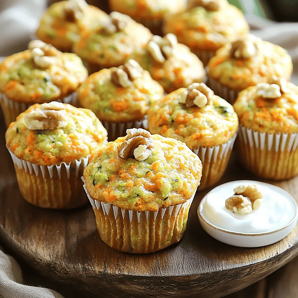 Healthy Mini Carrot Zucchini Muffins Easy Recipe