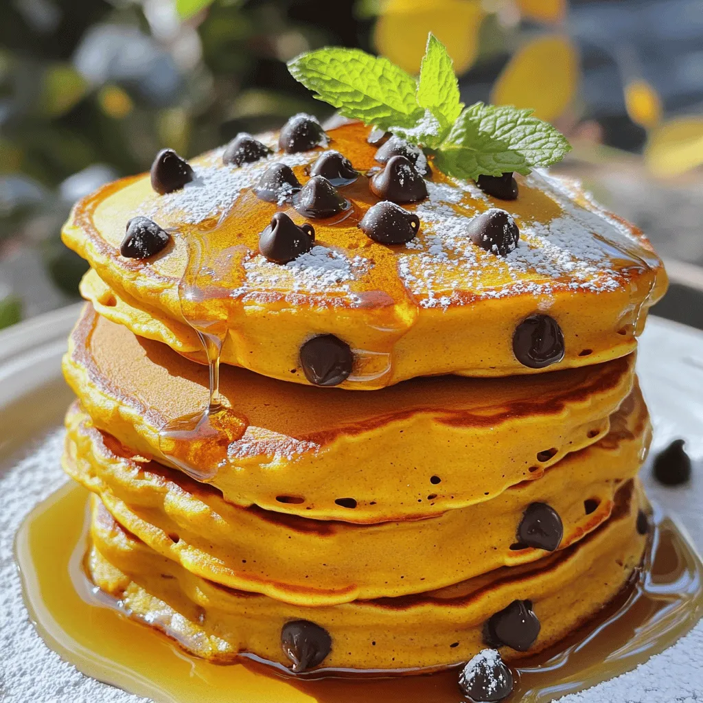 Pumpkin Chocolate Chip Pancakes Fluffy and Delicious